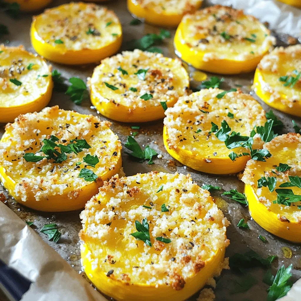 Baked Parmesan Yellow Squash Rounds Flavorful Snack