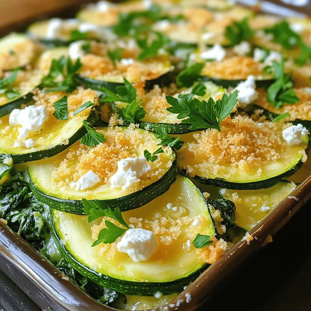 Baked Zucchini Spinach and Feta Casserole Delight