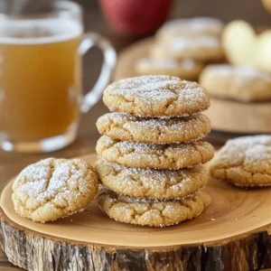 - 2 cups all-purpose flour - 1 teaspoon baking soda - 1 teaspoon ground cinnamon - 1 teaspoon ground ginger - 1/2 teaspoon ground nutmeg - 1/2 teaspoon salt - 1/2 cup unsalted butter, softened - 1/2 cup granulated sugar - 1/2 cup brown sugar, packed - 1 large egg - 1/4 cup apple cider (not alcoholic) - 1 teaspoon vanilla extract - 1/4 cup molasses - 1/2 cup coarse sugar (for rolling) When I make these Soft Batch Apple Cider Gingersnap Cookies, I love the blend of flavors. The dry ingredients mix perfectly, creating a warm and spicy base. Flour, baking soda, cinnamon, ginger, nutmeg, and salt come together nicely. The spices give the cookies that cozy fall taste. In the next step, I focus on the wet ingredients. The softened butter, granulated sugar, and brown sugar should be creamed until light and fluffy. This step is key for a soft texture. Adding the egg, apple cider, vanilla extract, and molasses brings moisture and richness. The apple cider makes these cookies extra special. Once I have both mixtures ready, I combine them. It's important to mix just until combined. Overmixing can make cookies tough. After mixing, I chill the dough for 30 minutes. This makes shaping the cookies much easier. Finally, I roll the cookie dough balls in coarse sugar. This gives them a sweet, crunchy crust. The blend of spices and apple cider makes every bite delightful. You can follow the Full Recipe for exact steps to make these treats. - Preheat the oven to 350°F (175°C). - Line two baking sheets with parchment paper. - In a medium bowl, whisk together: - 2 cups all-purpose flour - 1 teaspoon baking soda - 1 teaspoon ground cinnamon - 1 teaspoon ground ginger - 1/2 teaspoon ground nutmeg - 1/2 teaspoon salt - In a large mixing bowl, beat: - 1/2 cup unsalted butter, softened - 1/2 cup granulated sugar - 1/2 cup brown sugar, packed until light and fluffy, about 2-3 minutes. - Mix in: - 1 large egg - 1/4 cup apple cider (not alcoholic) - 1 teaspoon vanilla extract - 1/4 cup molasses until well combined. - Gradually add the dry ingredients to the wet mixture, mixing until just combined. - Chill the cookie dough for 30 minutes. - Scoop out tablespoon-sized portions of dough. - Roll them into balls and coat with: - 1/2 cup coarse sugar - Place the cookie balls on the prepared baking sheets, spacing them about 2 inches apart. - Bake for 10-12 minutes, allowing cookies to cool on racks. Make sure to check out the Full Recipe for all the details! To make your cookies soft, chill the dough. This helps keep the cookies from spreading too much. After chilling, bake them until the edges are set, but the centers stay soft. This method keeps that lovely chewy texture. Want to add some zing? Try adding a bit of citrus zest from an orange or lemon. This will brighten the flavor. You can also change up the spices. Use cloves or allspice if you prefer. Be bold and make it your own! When serving, stack the cookies on a festive plate. This makes them look extra special. Dust some powdered sugar on top for a snowy look. Pair them with a warm cup of apple cider to complete the cozy vibe! For the full recipe, check it out! {{image_2}} You can easily make these cookies gluten-free. Just substitute all-purpose flour with a gluten-free blend. Look for a mix that works well in baking. This change keeps the cookies soft and chewy. You won’t miss the gluten at all! Craving a vegan treat? Replace the butter with coconut oil. For the egg, use a flax egg. To make a flax egg, mix 1 tablespoon of ground flaxseed with 2.5 tablespoons of water. Let it sit for a few minutes until it thickens. This swap keeps the cookies rich and tasty without any animal products. Want to add some fun? Incorporate chopped nuts or chocolate chips for texture. Walnuts or pecans add a nice crunch. If you love chocolate, mini chocolate chips work great. Mix them in before chilling the dough to ensure even distribution. This small twist brings a new flavor to each bite. For the full recipe, check out the detailed instructions and measurements. I recommend storing your Soft Batch Apple Cider Gingersnap Cookies in an airtight container. This keeps them fresh and soft. You can enjoy them for up to a week. If you want to keep that perfect texture, avoid leaving them out for too long. You can freeze the unbaked cookie dough. Just wrap it tightly and store it for up to 3 months. When you’re ready to bake, let it thaw in the fridge overnight. If you prefer to freeze baked cookies, that’s easy too! They can stay good for up to 2 months. Just place them in a container and make sure they cool down first. When you're ready to eat them, let the cookies thaw at room temperature. This way, you can enjoy fresh cookies anytime! For the full recipe, check earlier in the article. Proper baking time and chilling dough are essential steps. First, chill the dough for at least 30 minutes. This helps the cookies hold their shape. When baking, keep an eye on the timer. Bake them just until the edges set. The centers should look soft and underbaked. They will firm up as they cool. Apple juice can be used but may result in a different flavor profile. Cider has a rich, spiced taste that enhances the cookies. If you prefer apple juice, your cookies will be sweeter. This change may also affect the spice balance. Experiment to see what you like best! You can use honey or maple syrup as alternatives, affecting taste and texture. Both options will add sweetness. Honey gives a floral note, while maple syrup adds a unique warmth. Keep in mind that this will change the flavor slightly. Adjust your spices to balance the sweetness if needed. The cookies should have set edges but soft centers; they'll firm up while cooling. Look for a light golden color around the edges. The middle should still appear soft and slightly shiny. If you wait too long, they may become crisp. Trust your instincts; a little underbaking is key! Chilling the dough helps maintain shape and results in softer cookies. Chilled dough prevents cookies from spreading too much in the oven. This step also allows the flavors to blend better. If you're short on time, you can skip it, but the cookies might not be as soft. You now have a simple and tasty cookie recipe that highlights cozy spices. We covered the key ingredients, step-by-step instructions, and helpful tips to achieve the perfect cookie. Remember to chill your dough for the best texture and feel free to get creative with flavors. Whether you stick to the classic recipe or explore variations, these cookies will bring smiles. Enjoy baking and sharing them with friends and family!