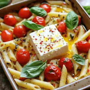 - Feta cheese - Cherry tomatoes - Garlic - Olive oil - Red pepper flakes - Pasta (penne or fusilli) - Seasoning (salt and black pepper) - Garnishes (basil and Parmesan cheese) To make Viral Baked Feta Pasta, you need a few simple ingredients. The star is the block of feta cheese. It melts and mixes well with other flavors. Choose a good quality feta for the best taste. Next, gather three cups of cherry tomatoes. They burst in the oven, adding sweetness. You also need three cloves of minced garlic. Garlic adds a nice kick to the dish. Olive oil is essential too. One tablespoon helps all the flavors blend. For spice lovers, add half a teaspoon of red pepper flakes. Adjust it to match your taste. You will need 300 grams of pasta. Penne or fusilli work best. Salt and black pepper are key for seasoning. Lastly, fresh basil and grated Parmesan cheese make great garnishes. They add color and flavor. You can serve the dish hot, topped with these fresh items for a lovely finish. - Preheat the oven to 400°F (200°C). - Grab a medium baking dish. Place the block of feta cheese in the center. - Add 3 cups of cherry tomatoes around the feta. - Sprinkle 3 cloves of minced garlic on top. - Drizzle 1 tablespoon of olive oil over the feta and tomatoes. - Season with ½ teaspoon of red pepper flakes, salt, and black pepper to taste. - Slide the baking dish into the oven. - Bake the feta and tomatoes for 30 minutes. Watch for them to become bubbly and soft. - While the feta bakes, fill a large pot with salted water. - Bring the water to a boil. - Add 300g of pasta, like penne or fusilli. - Cook until al dente, following package instructions. - Reserve ½ cup of the pasta cooking water, then drain the rest. - Once baking is done, take the dish out of the oven. - Use a fork to mash the feta and tomatoes together until smooth. - Add the cooked pasta to the baking dish. - Mix everything well. - If the dish is too thick, add some reserved pasta water until you like the consistency. - Taste it. Adjust salt and pepper if needed. - Serve hot, garnished with fresh basil and a sprinkle of Parmesan cheese, if you choose. When choosing feta cheese, go for quality. Look for a block of feta packed in brine. This keeps it moist and flavorful. A good feta will be creamy and crumbly. If you find a feta that tastes slightly tangy, that’s a bonus. For spice levels, red pepper flakes are key. Start with ½ teaspoon if you like mild heat. If you enjoy more kick, add more flakes. Just sprinkle a bit at a time. You can always add more, but you can't take it out! To enhance your meal, pair your pasta with a light salad. A simple arugula salad with lemon dressing works well. You can also serve garlic bread as a side. It soaks up any leftover sauce. For drinks, try a crisp white wine. A Pinot Grigio or Sauvignon Blanc complements the dish nicely. For plating, focus on color. Use bright green basil leaves on top. Add a sprinkle of grated Parmesan for contrast. Serve in shallow bowls to show off the vibrant colors. Your guests will love the look! {{image_2}} You can switch up the cheese in this recipe. Try goat cheese for a tangy twist. Cream cheese also works for a smoother texture. If you prefer a dairy-free option, consider using vegan feta. For pasta, you aren't limited to penne or fusilli. Spaghetti or rotini are great alternatives. You can even use gluten-free pasta if needed. Just cook it according to package directions. Adding veggies makes this dish even better. Spinach or zucchini can add color and nutrition. You could also toss in mushrooms for an earthy flavor. If you like protein, grilled chicken or shrimp fits perfectly. Herbs and spices can elevate your meal. Fresh basil adds a nice touch. You can also sprinkle in oregano or thyme for more depth. If you want heat, try adding more red pepper flakes or a dash of cayenne. To keep your baked feta pasta fresh, let it cool down first. Then, place it in an airtight container. This keeps out air and moisture. Store it in the fridge. It will stay good for about three to four days. If you want to save it longer, consider freezing it. Baked feta pasta can last up to four days in the fridge. If you freeze it, it can last up to three months. Just remember, the texture might change a bit after freezing. To reheat your pasta, use the oven or a microwave. If using the oven, preheat it to 350°F (175°C). Place the pasta in a baking dish and cover it with foil. This keeps moisture in and helps it heat evenly. Bake for about 15-20 minutes. If you use a microwave, place your pasta in a safe bowl. Add a splash of water to help it steam. Heat in short bursts of 30 seconds, stirring in between. This way, it warms up without getting dry. To make a vegan version, swap feta with a plant-based cheese. Use cashew cheese or tofu for creaminess. You can blend firm tofu with lemon juice and nutritional yeast to get a cheesy flavor. Follow the same steps in the recipe, adding your vegan cheese in the center. Bake as usual and enjoy a creamy dish without dairy! Yes, you can use dried herbs. They add great flavor. Use about one-third the amount of dried herbs compared to fresh. If the recipe calls for a tablespoon of fresh basil, use a teaspoon of dried. Add them to the baking dish with the tomatoes and feta for a tasty twist. Baked Feta Pasta pairs well with a fresh salad. A simple green salad with cucumber, lettuce, and a light dressing works great. You can also serve garlic bread or crusty bread to soak up the sauce. For a protein boost, grilled chicken or shrimp adds a nice touch. Yes, you can freeze Baked Feta Pasta. Let it cool completely, then store it in an airtight container. It can last for up to three months in the freezer. When ready to eat, thaw it overnight in the fridge and reheat in the oven. Add a splash of water for moisture! This blog post covered how to make baked feta pasta, from choosing fresh ingredients to serving tips. We explored required items like feta, cherry tomatoes, and pasta. I shared simple steps for baking, mixing, and enhancing flavors. You learned storage tips and how to adjust recipes for personal taste. Baked feta pasta is versatile and fun. Try new flavors and enjoy your dish!