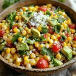 To make this tasty Mexican corn salad, you need to gather some fresh ingredients. Here’s what you will need: - 4 cups corn kernels (fresh or frozen) - 1 red bell pepper, diced - 1 green onion, chopped - 1 cup cherry tomatoes, halved - 1 avocado, diced - 1/2 cup crumbled cotija cheese (or feta cheese) - 1/4 cup mayonnaise - 2 tablespoons lime juice - 1 teaspoon chili powder - 1/2 teaspoon cumin - Salt and pepper to taste - Fresh cilantro, chopped (for garnish) These ingredients work well together. The corn gives a sweet base. The red bell pepper adds crunch. The green onion brings a mild onion flavor. Cherry tomatoes add juiciness. The avocado adds creaminess, while cotija cheese gives a salty bite. The dressing, with mayonnaise and lime juice, ties it all together. Chili powder and cumin add warmth. Fresh cilantro brightens the dish. When you choose your ingredients, look for fresh corn if you can. It boosts the flavor. If you use frozen corn, make sure to thaw it and drain it well. Each ingredient plays a key role in making this salad bright and delicious. First, decide if you want to use fresh or frozen corn. If you choose fresh corn, grill or boil the cobs until they are tender. This usually takes about 10 minutes. After cooking, let the corn cool. Once it is cool, cut the kernels off the cob and place them in a large bowl. For frozen corn, all you need to do is thaw it. You can do this by letting it sit at room temperature or running it under warm water. Make sure to drain any excess water before adding it to your bowl. Now that the corn is ready, it’s time to mix in the other vegetables. Add the diced red bell pepper, chopped green onion, halved cherry tomatoes, and diced avocado to the bowl with the corn. Stir everything together gently. Next, prepare the dressing in a separate small bowl. Combine the mayonnaise, lime juice, chili powder, cumin, salt, and pepper. Mix well until everything is smooth and blended. Drizzle the dressing over your corn mixture. Use a spatula to gently toss everything together. Make sure all the veggies are coated with the dressing. Taste the salad and adjust the seasoning if needed. Finally, fold in the crumbled cotija cheese. This adds a nice salty flavor. Garnish your salad with fresh chopped cilantro. This step makes the dish look colorful and fresh. Enjoy it right away or chill it for about 30 minutes for the best flavor. To make the best Mexican corn salad, start with selecting fresh corn. If you can, use corn on the cob. Look for cobs with bright green husks and golden silk. The kernels should feel plump and firm. If fresh corn isn't available, frozen corn works well too. Just be sure to thaw and drain it properly. Preparing ingredients ahead saves time. Dice the red bell pepper, chop the green onion, and halve the cherry tomatoes before you start mixing. You can also cut the avocado just before serving to keep it fresh and green. Want some heat? Add diced jalapeños or a splash of hot sauce. It gives the salad a nice kick. If you prefer a milder taste, leave out the spice. For cheese, cotija is traditional, but feta works nicely too. If you want a vegan option, try using a plant-based cheese or simply skip it. The salad will still taste amazing. Mexican corn salad pairs perfectly with grilled meats. Chicken, steak, or shrimp are all great choices. You can also serve it as a dip with tortilla chips. Just scoop it up for a tasty snack or appetizer. This salad is versatile and fits many occasions. Enjoy! {{image_2}} You can make this salad your own by adding different ingredients. Roasted red peppers add a sweet and smoky flavor. You can also use roasted corn for a deeper taste. Black beans are a great choice too. They add protein and make the salad heartier. Feel free to mix and match these ingredients to suit your taste. The dressing can change the whole vibe of the salad. You can substitute Greek yogurt for mayonnaise. This swap gives you a creamy texture with less fat. Another option is using a vinaigrette instead of a creamy dressing. A simple lime vinaigrette brightens up the dish and can be lighter. Want to bring a taste of Mexico to your salad? Incorporate traditional Mexican spices like chili powder or cumin. These spices give the salad a warm, bold flavor. You can also add fruits like mango or pineapple. These add a sweet, tropical note that plays well with the savory ingredients. To keep your Mexican corn salad fresh, refrigerate it right after serving. Place it in an airtight container. This will help keep the flavors intact and prevent it from drying out. Mexican corn salad lasts about 3 to 5 days in the fridge. Always check for signs of spoilage. Look for off smells or a mushy texture. If it smells bad or feels slimy, it’s best to throw it away. You don’t need to reheat leftovers. This salad tastes great cold. If you want to refresh it, add a little lime juice before serving. This adds freshness and brightens the flavors. Yes, you can use canned corn. It is easy and quick. Just drain and rinse it well. Canned corn is sweet and tender. However, it may lack the fresh taste of corn on the cob. Fresh corn provides a crunch that canned corn cannot match. If time is tight, canned corn works fine. For the best flavor, fresh or frozen corn is preferred. Yes, Mexican corn salad is healthy. It has lots of fresh veggies. Corn is high in fiber and vitamins. Bell peppers add vitamin C. Avocados bring healthy fats. Green onions and cilantro are good for digestion. The salad is colorful, tasty, and good for you. It’s a great side dish or light meal option. Making this salad vegan is easy! You can use vegan mayonnaise instead of regular mayo. For cheese, try using vegan feta or skip it altogether. The salad still tastes great without cheese. You can also add nuts or seeds for extra crunch. This way, you keep all the flavor and make it plant-based. In this blog post, we explored how to make a delicious Mexican corn salad. We covered the main ingredients, step-by-step preparation, and tips for freshness. You can customize your salad with different flavors or ingredients. Storing leftovers properly helps keep it fresh. Mexican corn salad is versatile and easy to make. I hope you enjoy creating this colorful dish at home!