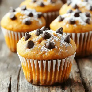 - 1 cup pure pumpkin puree - 1/2 cup vegetable oil - 1 cup brown sugar - 1/2 cup granulated sugar - 2 large eggs - 1 teaspoon vanilla extract - 1 1/2 cups all-purpose flour - 1 teaspoon baking powder - 1 teaspoon baking soda - 1 teaspoon ground cinnamon - 1/2 teaspoon ground nutmeg - 1/2 teaspoon salt - 1 cup semi-sweet chocolate chips - 1/2 cup chopped walnuts (optional) To make the best pumpkin chocolate chip muffins, you need the right ingredients. The star of the show is pumpkin puree. It adds moisture and flavor. Next, we have two types of sugar. Brown sugar gives a deep, rich taste, while granulated sugar adds sweetness. We also need wet ingredients like vegetable oil and eggs. The oil keeps the muffins soft, and the eggs help them rise. The dry ingredients include flour, baking powder, baking soda, and spices. Flour forms the base, while baking powder and baking soda help the muffins rise. Ground cinnamon and nutmeg give warmth and a cozy smell. Lastly, chocolate chips and walnuts bring extra flavor and texture. The chocolate melts and creates pockets of sweetness. Walnuts add a nice crunch, but you can skip them if you like. Gather these ingredients, and you will have everything you need for delicious muffins! 1. First, preheat your oven to 350°F (175°C). Line a 12-cup muffin tin with paper liners. You can also grease it with cooking spray. 2. In a large bowl, mix the pumpkin puree, vegetable oil, brown sugar, and granulated sugar. Stir until smooth and blended. 3. Add the eggs one at a time, mixing well after each. Finally, add the vanilla extract and mix again. 4. In another bowl, whisk together the flour, baking powder, baking soda, cinnamon, nutmeg, and salt. 1. Gradually fold the dry ingredients into the wet mixture. Be gentle and do not overmix. 2. Now, fold in the chocolate chips and walnuts, if you choose to use them. Mix until they are evenly spread in the batter. 3. Divide the batter evenly among the muffin cups. Fill each cup about two-thirds full. 1. Bake the muffins in the oven for 18 to 22 minutes. They are done when a toothpick comes out clean. 2. After baking, remove them from the oven. Let the muffins cool in the pan for 5 minutes. 3. Transfer them to a wire rack to cool completely. This helps keep their soft texture. To make moist muffins, do not overmix. Overmixing can lead to dense muffins. Mix just until the dry and wet ingredients are combined. For optimal moisture, I suggest using vegetable oil. It keeps muffins soft and tender. Spices can add depth to your muffins. Ground cinnamon and nutmeg are my favorites. You can also add ginger for a spicy kick. Bake your muffins at the right temperature for the best rise. A hot oven helps them puff up nicely. Serve your muffins warm with a sprinkle of powdered sugar on top. This adds a nice touch. For gifts, package them in a cute bakery box. A lovely presentation makes them extra special. {{image_2}} To make these muffins gluten-free, swap the all-purpose flour with a gluten-free blend. Look for a blend that includes xanthan gum. Use the same amount as regular flour. This change keeps the muffins soft and tasty. Make sure to check all other ingredients for gluten content. To make these muffins vegan, replace the eggs with flax eggs. Mix 1 tablespoon of ground flaxseed with 2.5 tablespoons of water for each egg. Let it sit until it thickens. For sweetening, use maple syrup or coconut sugar. Both options work great and add extra flavor. You can switch up the chocolate chips. Use dark chocolate or white chocolate chips for a new twist. For added fun, mix in dried cranberries, raisins, or even fresh blueberries. These fruits bring extra sweetness and flavor to each bite. To keep your pumpkin chocolate chip muffins fresh, store them at room temperature. Place them in an airtight container. This will keep them moist for up to three days. If you want to store them longer, freezing is a great option. - Freezing Muffins: To freeze, wrap each muffin in plastic wrap. Then, place them in a freezer bag. This helps prevent freezer burn. Muffins can last up to three months in the freezer. When you want to enjoy your muffins again, reheating is key. The best way to do this is in the oven. Preheat the oven to 350°F (175°C). Place the muffins on a baking sheet for about 5-10 minutes. This method keeps them warm and soft. You can also use the microwave. Heat each muffin for about 15-20 seconds. However, this may make them a bit less fluffy. To keep the texture nice, avoid overheating. Enjoy your muffins warm for the best flavor! To help your muffins rise higher, use fresh baking powder and baking soda. Make sure your oven is preheated to 350°F (175°C) before baking. Also, fill each muffin cup two-thirds full. This gives them room to rise. Yes, you can use fresh pumpkin! Just cook and puree the pumpkin first. Make sure it is smooth and has no lumps. Fresh pumpkin adds a nice flavor and moisture. If you need an egg substitute, use applesauce. Replace each egg with 1/4 cup of applesauce. You can also use flaxseed meal. Mix 1 tablespoon of flaxseed with 2.5 tablespoons of water. Let it sit until it thickens. These muffins stay fresh for about 3-5 days at room temperature. Store them in an airtight container. For longer storage, you can freeze them for up to 3 months. Yes, you can make mini muffins! Just fill the mini muffin tin about halfway. Bake for about 10-15 minutes, checking for doneness with a toothpick. Enjoy your bite-sized treats! In this blog post, I shared the best recipe for pumpkin chocolate chip muffins. We covered essential ingredients, detailed steps for preparing and baking, plus tips for moisture and flavor. I also explored fun variations and storage tips to keep your muffins fresh. Enjoy baking and trying new twists on this classic treat. Your kitchen will soon smell amazing, and your friends will ask for seconds. So, get ready to impress with these delicious muffins!