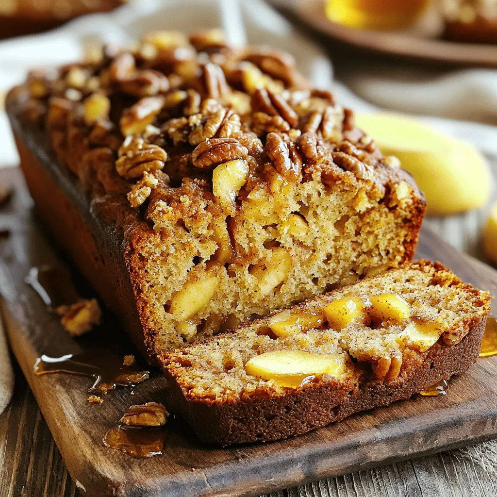 Apple Bread with Cinnamon Pecan Crunch Delight