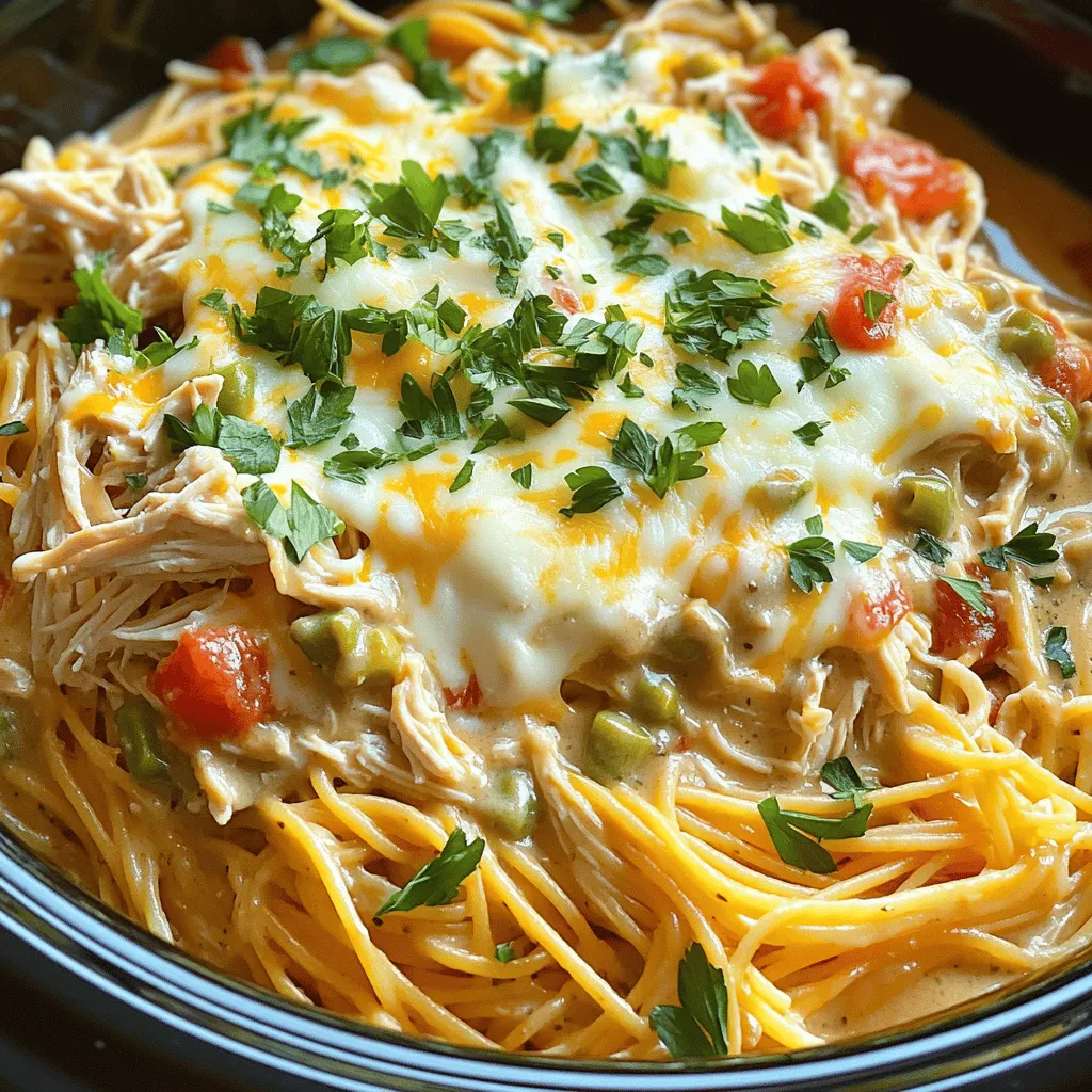 Easy CrockPot Chicken Spaghetti Simple Comfort Meal