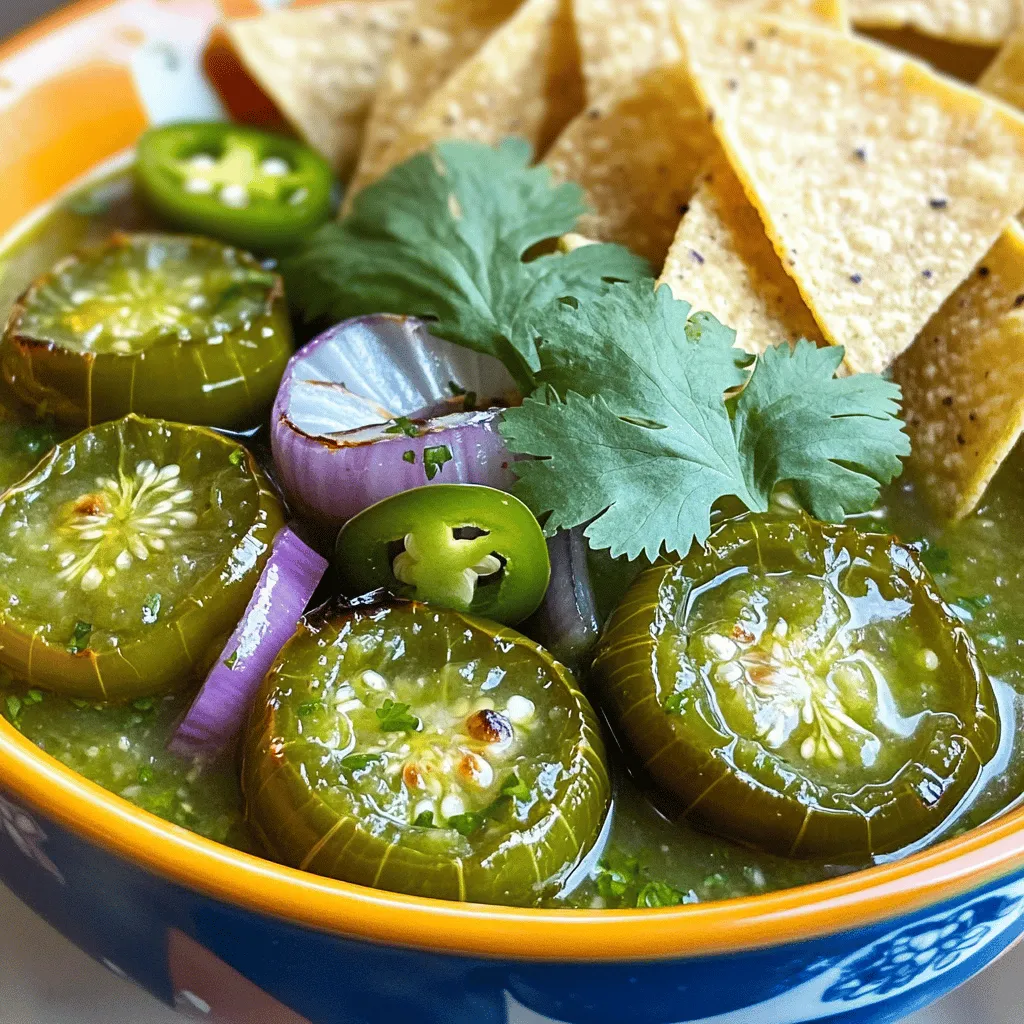 20 Minute Roasted Tomatillo Salsa Verde Delight