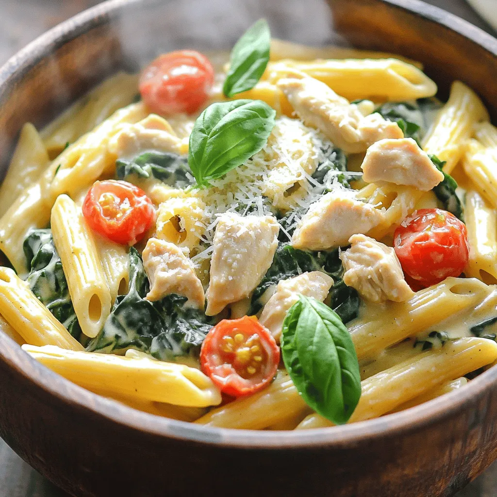 One-Pot Creamy Tuscan Chicken Pasta Easy Dinner Idea