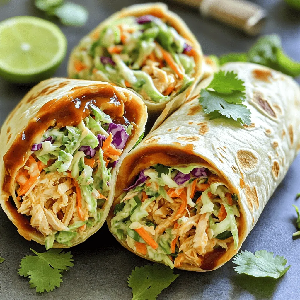 BBQ Chicken Coleslaw Wraps Flavorful and Easy Meal