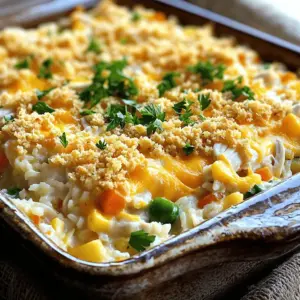 For Million Dollar Chicken Casserole, gather these tasty items: - 2 cups cooked chicken, shredded - 1 cup cooked rice - 1 cup cream of chicken soup - 1 cup sour cream - 1 cup shredded cheddar cheese - 1 cup frozen mixed vegetables (peas, corn, and carrots) - 1 teaspoon garlic powder - 1 teaspoon onion powder - 1 teaspoon paprika - Salt and pepper, to taste - 1 cup crushed buttery crackers (e.g., Ritz) - 2 tablespoons melted butter First, measure out all ingredients. Use two cups of cooked chicken. This can be from a rotisserie chicken or boiled chicken breast. Next, prepare one cup of cooked rice. You can use white rice or brown rice, depending on your taste. In a large bowl, mix the chicken with the rice. Add cream of chicken soup and sour cream. These give a creamy texture. Stir in the shredded cheddar cheese for a rich flavor. Add one cup of frozen mixed veggies. I like using peas, corn, and carrots. They add color and nutrition. Next, sprinkle in the garlic powder, onion powder, and paprika. Season with salt and pepper. If you need a gluten-free option, swap the buttery crackers for gluten-free ones. You can also use quinoa instead of rice for a protein boost. For a lower-fat version, choose low-fat cream of chicken soup and sour cream. If you're vegan, use shredded jackfruit in place of chicken. Use vegan cream of chicken and sour cream, and skip the cheese or use a vegan cheese alternative. These swaps keep the dish tasty while meeting your diet needs. First, gather all your ingredients. You need cooked chicken, rice, and creamy soup. I like to shred the chicken into small pieces. This helps it mix well. Next, cook your rice if you haven't done so already. You can use leftover chicken and rice too. In a large bowl, combine the chicken, rice, cream of chicken soup, and sour cream. Mix it well. Then, add shredded cheddar cheese and frozen mixed veggies. I usually choose peas, corn, and carrots for a colorful mix. Season with garlic powder, onion powder, paprika, salt, and pepper. Stir until everything is well blended. Now it’s time to bake. Preheat your oven to 350°F (175°C). Take a greased 9x13-inch baking dish and pour in the chicken mixture. Spread it evenly across the dish. In another bowl, mix crushed buttery crackers with melted butter. This gives a nice crunch on top. Sprinkle the cracker mix evenly over the casserole. Bake it for 25 to 30 minutes. You know it’s ready when it bubbles and the top is golden brown. Once baked, remove the casserole from the oven. Let it cool for a few minutes. This will make it easier to serve. For a nice touch, garnish with fresh parsley or chopped green onions. It adds a pop of color and flavor. Now, you are ready to enjoy a delicious meal! To get the best texture, use cooked chicken that is moist and tender. I like to shred the chicken by hand. This gives nice, juicy pieces. When mixing, don't over-stir. You want to keep some texture in the rice and veggies. Make sure your cream of chicken soup and sour cream are at room temperature. This helps everything blend well. If you are short on time, use rotisserie chicken. It saves you lots of prep time. Cooked rice can also be bought ready-made. Frozen mixed veggies are a real time-saver too. You can skip the chopping and just toss them in. Prep the casserole the night before. Store it in the fridge until you are ready to bake. Serve this casserole straight from the dish. It looks great and saves on cleanup. To add a pop of color, sprinkle fresh parsley or chopped green onions on top. Pair it with a light salad or bread for a full meal. This dish is perfect for family dinners or potlucks. Everyone will want the recipe! {{image_2}} You can change the flavors of your Million Dollar Chicken Casserole by using different ingredients. For example, try adding diced bell peppers or mushrooms. These veggies add crunch and taste. You can also swap sour cream for Greek yogurt for a tangy twist. Another option is to use shredded rotisserie chicken instead of cooked chicken. This saves time and adds great flavor. Making this casserole vegan or vegetarian is simple! You can replace the chicken with chickpeas or lentils. Use plant-based cream of chicken soup or make your own with vegetable broth. Instead of sour cream, try using cashew cream or a vegan yogurt. This keeps the dish creamy and delicious while being meat-free. Cheese lovers can play around with different types of cheese. Instead of cheddar, try using Monterey Jack or pepper jack. These cheeses melt well and add a different taste. You could also use a mix of cheeses for an extra cheesy flavor. Just remember to adjust the amount based on your taste! After enjoying your Million Dollar Chicken Casserole, store any leftovers in an airtight container. Make sure the casserole has cooled down before sealing it. This helps keep it fresh longer. Place the container in the fridge. It will stay good for up to three days. Always label your container with the date to track freshness. To reheat the casserole, preheat your oven to 350°F (175°C). Place the casserole in an oven-safe dish. Cover it with foil to keep moisture in. Heat for about 20-25 minutes or until it's hot in the middle. You can also use the microwave. Heat it in short bursts, stirring in between, until warm. Just be careful not to dry it out. If you want to save it for later, freezing is a great option. First, let the casserole cool completely. Then, cut it into portions for easy use later. Wrap each portion tightly in plastic wrap. Place them in a freezer-safe bag or container. Label with the date. It can last for up to three months in the freezer. When you’re ready to eat, thaw it in the fridge overnight before reheating. Million Dollar Chicken Casserole is a creamy, hearty dish. It combines shredded chicken, rice, and mixed veggies. The key is the blend of cream of chicken soup and sour cream. This mix creates a rich flavor and smooth texture. Topping it with buttery cracker crumbs adds crunch. It’s a crowd-pleaser that feels fancy but is easy to make. You can prep this casserole the night before. Just mix all your ingredients as per the recipe. Then, cover the dish and store it in the fridge. When you’re ready to bake, remove it from the fridge. You may need to add a few minutes to the baking time. This way, you save time on busy days. Yes, using leftover chicken works great! It adds more flavor and saves cooking time. Just shred your cooked chicken before adding it to the mix. This makes the recipe even faster and less wasteful. You can use rotisserie chicken or any leftover grilled chicken. Many side dishes go well with this casserole. A fresh green salad adds a nice crunch. Garlic bread also pairs well, offering a warm, buttery taste. Steamed broccoli or green beans can add some color and nutrition. Choose sides that balance the richness of the casserole. In this blog post, we explored all you need to know about Million Dollar Chicken Casserole. We talked about key ingredients, how to prepare them, and tips for special diets. You learned step-by-step instructions for baking and serving your dish. We shared tips on achieving the perfect texture and time-saving advice for busy days. Remember, you can customize the casserole with unique flavors or dietary needs. With proper storage, you can enjoy leftovers later. This dish is simple and satisfying, making it a great choice for any meal.