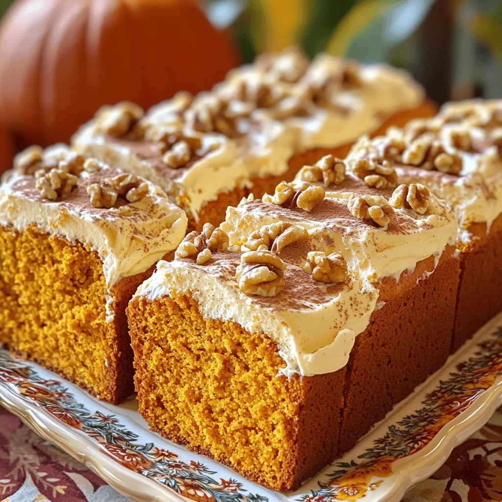 Pumpkin Bread with Cream Cheese Frosting Delight