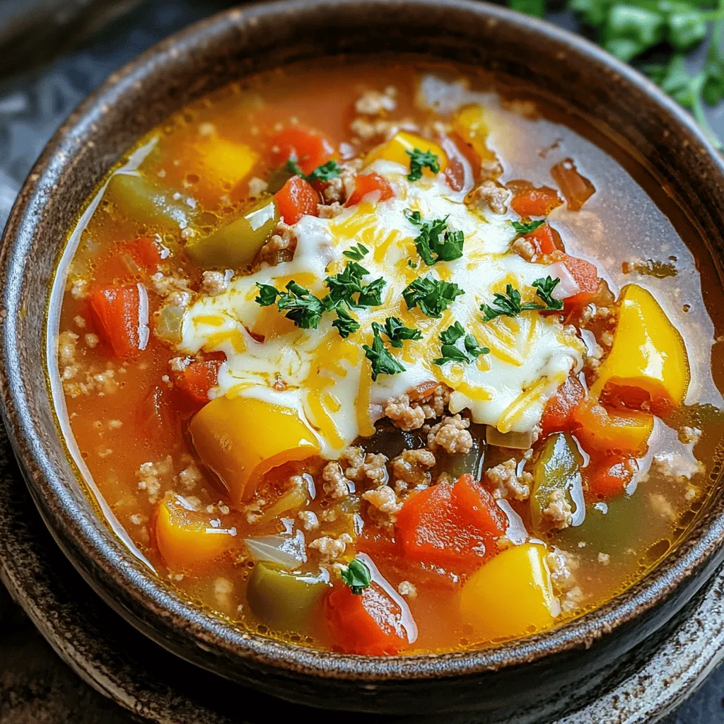 Stuffed Bell Pepper Soup Flavorful and Hearty Dish