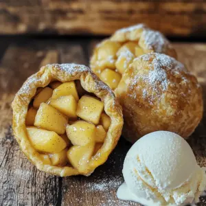 These tasty treats are easy to make and will impress everyone. You need the following items to whip up your Air Fryer Apple Pie Bombs. - 1 can refrigerated crescent roll dough - 2 medium apples, peeled and diced - 1/4 cup brown sugar - 1 teaspoon ground cinnamon - 1 teaspoon vanilla extract - 1 tablespoon butter, melted - 1/4 cup granulated sugar (for coating) - 1 tablespoon ground cinnamon (for coating) Each ingredient plays a key role in making these bombs yummy. The crescent roll dough gives a flaky crust. The apples add sweetness and flavor. Brown sugar and cinnamon create a warm, cozy taste. Vanilla adds a nice touch, while butter helps them crisp. The sugar and cinnamon coating makes them extra special. - 1 can refrigerated crescent roll dough - 2 medium apples, peeled and diced - 1/4 cup brown sugar - 1 teaspoon ground cinnamon - 1 teaspoon vanilla extract - 1 tablespoon butter, melted - 1/4 cup granulated sugar (for coating) - 1 tablespoon ground cinnamon (for coating) 1. Preheat air fryer Start by preheating your air fryer to 350°F (175°C). This step helps to cook the bombs evenly. 2. Mix apple filling In a medium bowl, mix the diced apples, brown sugar, 1 teaspoon of cinnamon, and vanilla extract. Stir until the apples are well coated. Set this mixture aside for later. 3. Prepare crescent roll dough On a clean surface, unroll the crescent roll dough. Separate it into triangles. Each triangle will hold the apple filling. 4. Assemble apple pie bombs Place a tablespoon of the apple mixture at the wide end of each triangle. Fold the dough over the filling, creating a pocket. Pinch the seams tightly to seal them. This keeps your filling inside. 5. Brush and coat Brush the outside of each apple pie bomb with melted butter. This helps them get crispy in the air fryer. Mix the granulated sugar and 1 tablespoon of cinnamon together in a small bowl. Rub each bomb in this mixture until well coated. 6. Air frying process Place the apple pie bombs in a single layer in the air fryer basket. Make sure they aren’t touching. You may need to do this in batches. Air fry for about 8-10 minutes or until they turn golden brown and puffed. Carefully remove them and let them cool slightly before serving. This process creates a delicious treat that is easy to make and sure to impress! For a complete guide, check the Full Recipe. To make your apple pie bombs shine, follow these tips. Start with fresh apples. They give the best flavor and texture. Use a mix of tart and sweet apples. This balance makes each bite exciting. Roll out the dough carefully. Make sure it’s not too thick. Thin dough cooks better and gets crispier. When sealing the edges, pinch firmly. This keeps the filling from leaking out. Watch out for common errors. Don’t overfill the dough. Too much filling can cause a mess. Also, be sure to preheat your air fryer. This step helps cook the bombs evenly. Avoid cooking them on a crowded tray. Leave space between each bomb for hot air to flow. This makes them crispier. - Dusting with powdered sugar: After cooking, sprinkle powdered sugar on top for a sweet touch. It makes them look fancy. - Pairing with ice cream or caramel: Serve your apple pie bombs warm with a scoop of ice cream. Drizzle caramel sauce over them for extra flavor. This combo will impress everyone! For more delicious ideas, check the Full Recipe for Air Fryer Apple Pie Bombs. {{image_2}} You can switch up the apples for other fruits. Try using pears, peaches, or berries. They add a new twist to the taste. For example, strawberries with a hint of lemon create a fresh flavor. Just mix the fruit with sugar and spices. Adjust the sugar based on how sweet the fruit is. This way, you tailor it to your liking. If you want a different texture, try other dough types. Puff pastry gives a flaky, buttery bite. You can also use pie crust for a traditional feel. Just cut it into squares and fill them like the crescent dough. Each dough type adds its unique flavor and crunch. Experiment to see what you enjoy most. To make this treat vegan, swap butter for coconut oil or vegan butter. Use a plant-based dough, like vegan puff pastry. For gluten-free options, select gluten-free dough from stores. Ensure all ingredients are labeled gluten-free to avoid cross-contamination. These swaps make it easy for everyone to enjoy this tasty treat. Check out the Full Recipe for more ideas and tips! To store leftover apple pie bombs, let them cool first. Place them in an airtight container. Keep them in the fridge. They will stay fresh for about three days. If you plan to eat them later, storing them properly matters. Reheat your apple pie bombs in the air fryer. Set the air fryer to 350°F (175°C). Heat them for about 3-5 minutes. This will make them crispy again. You can also use the microwave, but they may become soft. If using a microwave, heat in short bursts. To freeze apple pie bombs, wrap each one tightly in plastic wrap. Place them in a freezer-safe bag or container. They can stay frozen for up to three months. When you want to eat them, just thaw in the fridge overnight. Then, reheat in the air fryer for that fresh taste. For the full recipe, check the previous section. Air fryer apple pie bombs cook in just 8-10 minutes. Preheat your air fryer to 350°F (175°C) first. This helps the bombs cook evenly. Keep an eye on them as they cook. You want them golden brown and puffed up. Yes, you can use different fruits! Pears, peaches, or berries work great too. Just make sure to adjust the sugar and spices to match the fruit’s flavor. For example, use less sugar for sweeter fruits. To prevent sticking, use cooking spray on the air fryer basket. You can also lightly dust the crescent roll dough with flour before filling. This helps keep the dough from sticking together when you fold it. You can prepare the apple filling ahead of time. Store it in the fridge until you are ready to use it. However, I recommend assembling and cooking the bombs fresh. This way, they stay crispy and warm when served. For the best results, use the Full Recipe to guide you. Air Fryer Apple Pie Bombs are quick, tasty, and fun to make. We covered the ingredients, step-by-step instructions, and tips for perfect results. You can even try different fruits or dough types for variety. Remember to enjoy them fresh, but you can store and reheat leftovers with ease. With these simple techniques, you’ll wow your family and friends. I hope you feel inspired to create your own delicious apple pie bombs!