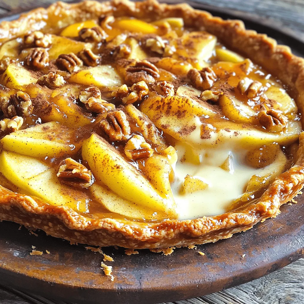 Toffee Apple Pie with Vanilla Custard Delight