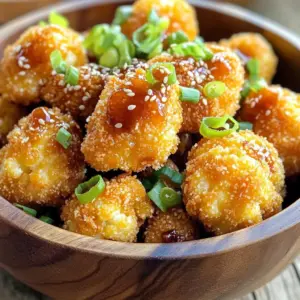 - 1 medium head of cauliflower, cut into bite-sized florets - 1 cup all-purpose flour - 1 cup water (or non-dairy milk) - 1 teaspoon garlic powder - 1 teaspoon onion powder - ½ teaspoon smoked paprika - ½ teaspoon salt - ¼ teaspoon black pepper - 1 cup breadcrumbs (preferably panko) The cauliflower is the star here. You want good, fresh florets. The flour, water, and spices mix to create the batter. This batter clings nicely to the cauliflower. The breadcrumbs add crunch and texture when baked. - ½ cup honey - 4 cloves garlic, minced - 2 tablespoons soy sauce (low sodium) - 1 tablespoon sesame oil (optional) The honey gives a sweet touch to the sauce. Garlic adds that rich flavor we crave. Soy sauce provides depth and saltiness. If you choose to add sesame oil, it brings a nutty note. - Chopped green onions for garnish - Sesame seeds for garnish The green onions add color and a fresh taste. Sesame seeds give a nice crunch and look great on top. These simple garnishes make your bites even more appealing. First, take one medium head of cauliflower. Cut it into small, bite-sized florets. Make sure the pieces are even in size. This helps them cook at the same rate. Rinse the florets under cold water to remove any dirt. Pat them dry with a clean towel. Dry cauliflower will help the batter stick better. In a large mixing bowl, add 1 cup of all-purpose flour. Pour in 1 cup of water or non-dairy milk. Add 1 teaspoon of garlic powder and 1 teaspoon of onion powder. Sprinkle in ½ teaspoon of smoked paprika, ½ teaspoon of salt, and ¼ teaspoon of black pepper. Whisk everything together until you have a smooth batter. This batter will coat the cauliflower and add flavor. Now, dip each cauliflower floret into the batter. Let the excess batter drip off. Next, coat each floret with 1 cup of breadcrumbs, preferably panko. Place the coated florets on a lined baking sheet. Make sure they are spaced apart to allow air to flow. Preheat your oven to 425°F (220°C). Bake for 25 to 30 minutes. Flip them halfway through for even cooking. They should be crispy and golden brown when done. While the cauliflower bakes, make the honey garlic sauce. In a small saucepan, combine ½ cup of honey, 4 minced garlic cloves, 2 tablespoons of low sodium soy sauce, and 1 tablespoon of sesame oil if you choose to use it. Heat the mixture over medium heat. Whisk it together and let it simmer for about 5 minutes. This will thicken the sauce slightly. Once the cauliflower bites are crispy, take them out of the oven. Transfer them to a large bowl. Pour the honey garlic sauce over the hot cauliflower. Toss gently to coat each piece well. For a beautiful presentation, serve the bites in a wooden bowl. Garnish with chopped green onions and sesame seeds. Enjoy these tasty bites right away! To make your cauliflower bites extra crispy, start by using panko breadcrumbs. These larger crumbs create a great crunch. Also, make sure your batter is not too thick; a smooth batter helps the coating stick better. Baking at a high temperature, like 425°F, will give the bites a nice golden color and a crispy texture. Don't forget to flip them halfway through baking to ensure even crispiness on all sides. When coating the cauliflower florets, dip each piece into the batter first. Let the extra batter drip off before rolling it in the breadcrumbs. This way, you avoid clumps and ensure an even coat. Press the breadcrumbs firmly onto the florets to help them stick. This method gives a better crunch when baked. Make sure to space them out on the baking sheet, so they cook evenly and do not steam each other. You can swap all-purpose flour for gluten-free flour. This works well if you need a gluten-free option. Instead of honey, maple syrup can be a great vegan substitute for sweetness. For the soy sauce, use tamari for a gluten-free alternative. If you don’t have sesame oil, you can skip it or replace it with olive oil. Each substitution can change the flavor slightly, but it's fun to experiment! {{image_2}} Want to add heat? Mix in Sriracha! After making the batter, add 1-2 tablespoons of Sriracha. This gives the cauliflower bites a spicy kick. Adjust the amount based on your taste. After baking, toss them in the honey garlic sauce mixed with Sriracha. You’ll love the sweet and spicy flavor! You can make this dish vegan easily. Replace honey with maple syrup. Use non-dairy milk for the batter. Choose plant-based breadcrumbs, too. Check the labels to ensure they’re vegan. These changes keep the dish delicious and cruelty-free. You’ll still enjoy that crispy texture and rich flavor! If you need gluten-free bites, swap the flour. Use almond flour or rice flour instead. Make sure your breadcrumbs are gluten-free as well. Many brands offer great options. For the sauce, confirm that the soy sauce is gluten-free. With these swaps, you’ll still enjoy tasty cauliflower bites without gluten! To store your crispy honey garlic cauliflower bites, first let them cool. Place the bites in an airtight container. You can keep them in the fridge for up to three days. Make sure to separate layers with parchment paper to prevent sticking. This way, they stay fresh and tasty. When you’re ready to enjoy the leftovers, the oven is the best choice. Preheat the oven to 350°F (175°C). Spread the cauliflower bites on a baking sheet. Heat them for about 10 to 15 minutes. This method keeps them crispy. Avoid using the microwave, as it can make them soggy. If you want to save some bites for later, freezing is a great option. Place the cooled cauliflower bites on a baking sheet in a single layer. Freeze them for about an hour until solid. Then, transfer them to a freezer-safe bag or container. You can freeze them for up to three months. When ready, thaw them in the fridge overnight before reheating. Yes, you can make these cauliflower bites ahead of time. Prepare them up to the baking step. Store them in the fridge for a day or two. When you’re ready, just bake them. This saves time and makes dinner easier. These bites pair well with many dishes. You can serve them with rice or noodles for a full meal. They also taste great with a fresh salad. If you want a snack, try them with dipping sauces like ranch or sriracha. To spice up the sauce, add red pepper flakes or sriracha. Start with a little, then taste it. You can always add more if needed. This gives the sweet sauce a nice kick and balances the flavors. Yes, cauliflower is very healthy! It is low in calories but high in nutrients. It has fiber, vitamins C and K, and antioxidants. Eating cauliflower can support digestion and boost your immune system. Plus, it is a great low-carb substitute in meals. Cauliflower bites are easy and fun to make. You learned about the main ingredients, how to prepare them, and the tasty honey garlic sauce. I shared tips for crispiness and ways to switch up flavors. You also got storage info to keep leftovers fresh. These bites are a healthy snack or side dish. Enjoy experimenting with different flavors and serving them with your favorite dips. Try making them today for a tasty treat!