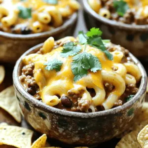 - 1 pound ground beef or turkey - 1 medium onion, diced - 1 bell pepper, diced - 1 can (15 oz) kidney beans, drained and rinsed - 1 can (15 oz) black beans, drained and rinsed - 1 can (14.5 oz) diced tomatoes with green chilies - 1 can (15 oz) tomato sauce - 3 cups chicken or vegetable broth These main ingredients form the heart of my Slow Cooker Cheesy Chili Mac. I love using ground beef for a rich flavor, but turkey works great, too. Diced onion and bell pepper add sweetness and crunch. The kidney and black beans give protein and texture. Diced tomatoes with green chilies add a nice kick, while tomato sauce and broth keep everything moist and flavorful. - 2 tablespoons chili powder - 1 teaspoon cumin - Salt and pepper to taste Seasonings play a big role in this recipe. Chili powder adds warmth, while cumin gives a slightly earthy taste. I always add salt and pepper to enhance the flavors. Feel free to adjust these to your taste! - 3 cups elbow macaroni, uncooked - 2 cups shredded sharp cheddar cheese - 1 cup shredded mozzarella cheese - ½ cup sour cream (optional) The pasta is what makes this dish a meal. Elbow macaroni cooks right in the slow cooker. It absorbs all the great flavors! The sharp cheddar and mozzarella create a creamy, cheesy goodness. If you want an extra creamy touch, stir in sour cream at the end. It's a nice option to consider! First, you need to brown the ground meat. I like to use a pound of beef or turkey. Heat a skillet over medium heat. Add the meat and cook until it is no longer pink. Stir it often to break up clumps and ensure even cooking. Next, add one diced onion and one diced bell pepper. Cook these for about five minutes until they soften. Stir in two minced garlic cloves and cook for another two minutes. This step makes your kitchen smell amazing! Now, transfer the cooked meat mixture into your slow cooker. It’s best to use a large one. Then, add the drained kidney beans and black beans from their cans. Toss in a 14.5 oz can of diced tomatoes with green chilies. Don't forget the 15 oz can of tomato sauce. This mix gives the dish a nice, rich flavor. Next, sprinkle in two tablespoons of chili powder and one teaspoon of cumin. Add salt and pepper to taste. Mix all these ingredients well to combine their flavors. Now, pour in three cups of chicken or vegetable broth. This broth is key for a tasty and hearty chili mac. Cover the slow cooker and set it to cook on low for five to six hours. This slow cook allows all the flavors to meld beautifully. After the time is up, it’s time for the macaroni! Stir in three cups of uncooked elbow macaroni. Cover the slow cooker again and cook for an additional 30 to 40 minutes. Check to make sure the pasta is al dente, which means it should be firm but cooked. Once the macaroni is ready, it's time for the cheese! Gradually mix in two cups of shredded sharp cheddar cheese and one cup of shredded mozzarella cheese. Stir until it melts and makes everything creamy. If you want it even creamier, add half a cup of sour cream. It makes each bite so rich and tasty! To get al dente pasta, add the elbow macaroni during the last 30 to 40 minutes of cooking. This way, it cooks just right without getting mushy. Each slow cooker works a bit differently, so check your pasta. If you have a newer slow cooker, it might cook faster. To boost flavor, consider adding more spices. Smoked paprika or cayenne pepper can add a nice kick. Layer your ingredients wisely. Start with the meat, then the beans, and finish with the tomatoes and broth. This way, the flavors blend well. For a great presentation, serve in cute bowls. Sprinkle extra cheese on top for a tasty finish. Fresh herbs like cilantro or green onions make a lovely garnish. Pair with crunchy tortilla chips for a delightful side. This adds texture and fun to your meal. {{image_2}} You can easily switch up the proteins in this dish. Ground beef gives a rich flavor, but ground turkey is a lighter choice. If you want a plant-based option, try using lentils or crumbled tempeh. This makes the dish hearty and filling. You can also mix and match the beans. Kidney beans and black beans are great, but you can use pinto beans or chickpeas too. Adding extra veggies boosts nutrition. Try corn, zucchini, or spinach for added color and taste. To make this dish gluten-free, swap the elbow macaroni for gluten-free pasta. You can find many options made from rice or chickpeas. They cook well in the slow cooker and taste great. For a vegetarian or vegan version, just leave out the meat. Use vegetable broth instead of chicken broth. Replace the cheese with a plant-based cheese. You can also skip the sour cream or use a vegan version. If you love heat, add jalapeños or a splash of hot sauce. This will spice things up and give the dish a nice kick. You can also play with different cheeses. Try pepper jack for a spicy twist or gouda for a smoky flavor. Mixing different cheeses gives your dish more depth. You can even add a sprinkle of Parmesan on top for a tasty finish. After making Slow Cooker Cheesy Chili Mac, let it cool before storing. Place it in an airtight container. This dish stays fresh in the fridge for about 3 to 5 days. Always check for any signs of spoilage before eating. If you want to keep it longer, freezing is a great option. Let the dish cool, then portion it into freezer-safe bags or containers. Make sure to remove as much air as possible. You can freeze it for up to 3 months. When you’re ready to eat, thaw it overnight in the fridge. Reheat it on the stove or in the microwave until hot. Stir well to ensure even heating. Slow Cooker Cheesy Chili Mac is perfect for meal prep. You can cook a big batch and divide it into portions. Pair it with a fresh salad or some steamed veggies for a balanced meal. This dish also works well with cornbread or tortilla chips for added crunch. It takes about 6 hours on low heat. After the meat and beans cook, you add the macaroni and let it cook for 30 to 40 more minutes. This gives the pasta time to soak up the great flavors and become al dente. Yes, you can easily make this dish vegetarian. Just swap the ground beef for a plant-based meat or use more beans. You can use lentils or even mushrooms for a hearty texture. The rest of the recipe stays the same, keeping it delicious and filling. This dish pairs well with tortilla chips for crunch. You can also add a fresh salad on the side. For more flavor, sprinkle some cilantro or green onions on top. If you want a little heat, serve with hot sauce or jalapeños. Absolutely! Cheese adds great flavor and texture. You can use any cheese you like, such as pepper jack for a spicy kick. Gouda or Monterey Jack also work well. Mix and match to find your perfect cheesy blend! This article covered the key elements of making Slow Cooker Cheesy Chili Mac. You learned about essential ingredients like ground meat, beans, and cheese. We explored the cooking steps to ensure a flavorful dish. I also shared tips to enhance texture and maximize taste, plus variations for different diets. Remember, this recipe is versatile. You can adjust ingredients to fit your needs. Enjoy experimenting in your kitchen, and savor every bite of this hearty meal.