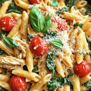 To make Slow Cooker Tuscan Chicken Pasta, gather these items: - 4 boneless, skinless chicken breasts - 1 cup cherry tomatoes, halved - 1 cup spinach, fresh - 1 medium onion, diced - 3 cloves garlic, minced - 1 cup low-sodium chicken broth - 1 teaspoon Italian seasoning - 1/2 teaspoon red pepper flakes (optional) - 1/2 cup heavy cream - 12 ounces penne pasta - Salt and black pepper to taste - Grated Parmesan cheese for serving - Fresh basil leaves for garnish These ingredients work together to create a rich and flavorful dish. The chicken cooks tender while the tomatoes and spinach add freshness. You can swap some ingredients if needed. Here are a few ideas: - Replace chicken breasts with thighs for more flavor. - Use vegetable broth instead of chicken broth for a vegetarian version. - Swap fresh spinach with kale or arugula if you prefer. - Low-fat cream can be used instead of heavy cream for a lighter dish. - For pasta, you can use gluten-free penne or another gluten-free pasta type. These swaps keep the dish tasty while fitting your pantry or dietary needs. To make this recipe fit specific diets, consider these options: - Gluten-free: Use gluten-free penne pasta. Check all labels for hidden gluten. - Low-carb: Substitute penne pasta with zucchini noodles or spaghetti squash. This keeps it low in carbs while still being filling. - Dairy-free: Use coconut cream instead of heavy cream and skip the cheese. These modifications help everyone enjoy this delicious meal. First, gather your ingredients. You need four boneless chicken breasts, cherry tomatoes, fresh spinach, onion, garlic, chicken broth, and some spices. Start by placing the chicken in the slow cooker. Season the chicken with salt, black pepper, Italian seasoning, and optional red pepper flakes. This adds a nice kick! Next, chop the onion and mince the garlic. Spread the diced onion and minced garlic evenly over the chicken. Then, halve the cherry tomatoes and pour them on top. Finally, add the chicken broth, making sure the chicken is covered. Now, it's time to cook! Cover the slow cooker and set it to low for 6-7 hours or high for 3-4 hours. The goal is to cook until the chicken is tender and fully cooked. After a few hours, your kitchen will smell amazing! About 30 minutes before serving, add the fresh spinach and heavy cream. The spinach will wilt nicely in the warm sauce. Stir it all together, letting those flavors meld. While the chicken cooks, you can prepare the penne pasta. Cook the pasta according to the package instructions until it is al dente. Drain it and set aside. Once the chicken is cooked, shred it directly in the slow cooker using two forks. Mix the shredded chicken well with the sauce. Then, stir in the cooked pasta, ensuring it is well coated. Taste and adjust the seasoning if needed. Serve your Tuscan chicken pasta hot. Top it with grated Parmesan cheese and fresh basil leaves for a beautiful finish. Enjoy this easy and tasty family meal! To get the best flavor in your Slow Cooker Tuscan Chicken Pasta, use fresh ingredients. Fresh spinach, ripe cherry tomatoes, and aromatic garlic will boost the taste. Always season your chicken well with salt and pepper. This step enhances the overall flavor. Don't skip the Italian seasoning; it adds a lovely herb mix. For extra depth, consider adding a squeeze of lemon juice before serving. This brightens every bite. A few mistakes can ruin your dish. First, avoid overcooking the chicken. It should be tender but not dry. Use a meat thermometer to check if it reaches 165°F. Second, don’t forget to stir in the spinach and cream at the right time. Adding them too early can make them wilted and lose flavor. Finally, make sure the pasta is al dente. This keeps it firm and helps it soak up the sauce. Using the right tools can make cooking easier. Here are some must-haves for this dish: - Slow cooker - Sharp knife for chopping - Cutting board - Measuring cups and spoons - Mixing spoon - Meat thermometer for checking chicken doneness These tools ensure smooth preparation and cooking. {{image_2}} You can switch the chicken for shrimp or tofu. Shrimp cooks fast, so add it later. Put it in the slow cooker for the last 30 minutes. Tofu is a great plant-based choice. Use firm tofu and cube it. Add it at the start to soak up flavors. To make this dish vegetarian, skip the chicken and use more veggies. Try mushrooms, zucchini, and bell peppers. They add great taste and texture. Use vegetable broth instead of chicken broth. Add more spinach for color and nutrition. This keeps the creamy sauce rich and satisfying. You can adjust the spice level easily. For a milder dish, skip the red pepper flakes. If you love heat, add more flakes or some diced jalapeños. You can also use a spicy Italian sausage to add flavor. Adjust according to what you like best. After you enjoy your Slow Cooker Tuscan Chicken Pasta, store any leftovers right away. Place the pasta in an airtight container. Make sure to let it cool before sealing. This helps keep the food fresh. You can store it in the fridge for up to three days. If you want to freeze your pasta, use a freezer-safe container. Portion it into smaller servings. This way, you can defrost only what you need. It’s best to eat frozen pasta within three months. To freeze, leave out the fresh basil and cheese. Add them later when you reheat. To reheat, you can use the microwave or stovetop. If using the microwave, heat it in short bursts. Stir in between to avoid hot spots. For stovetop, add a splash of water or broth. Heat over low until warm. This keeps the pasta from drying out. Enjoy your meal again just as much as the first time! Yes, you can make Tuscan chicken pasta without a slow cooker. Use a large pot instead. Start by sautéing the chicken in some oil until it's golden. Then, add the onion and garlic. Cook them for a few minutes until soft. Next, add the broth and tomatoes. Simmer the mix for about 20 minutes until the chicken is cooked. Stir in the spinach and cream, then mix in the cooked pasta. This method saves time, and the chicken stays tender. In a slow cooker, your Tuscan chicken pasta takes about 6-7 hours on low or 3-4 hours on high. The longer cooking time helps the flavors blend well. You want the chicken to be tender and easy to shred. If you are in a hurry, the high setting works great, too. Just keep an eye on it to avoid overcooking. Tuscan chicken pasta pairs well with many sides. A simple green salad adds freshness. Garlic bread is perfect for soaking up the creamy sauce. You might also try steamed broccoli or roasted vegetables for a colorful plate. For a light touch, serve with a glass of white wine. These sides make your meal feel special and complete. This blog post covers key points for making Tuscan Chicken Pasta. We listed all the ingredients and offered substitutions for dietary needs. You learned step-by-step instructions for preparing, cooking, and serving. We shared tips for great flavor and common mistakes to avoid. Now, you can explore variations to suit your taste. Don't forget proper storage tips for leftovers. Enjoy cooking, and remember, great meals bring joy to everyone!