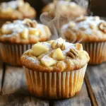 The ingredients for Apple Cinnamon Greek Yogurt Muffins are simple and healthy. Here’s what you need: - 1 ½ cups whole wheat flour - 1 teaspoon baking powder - ½ teaspoon baking soda - ½ teaspoon salt - 1 teaspoon ground cinnamon - 2 large eggs - ¾ cup Greek yogurt (plain) - ½ cup honey or maple syrup - 1 teaspoon vanilla extract - 1 apple, peeled and diced (e.g., Granny Smith or Honeycrisp) - ½ cup chopped walnuts (optional) These ingredients work together to make your muffins fluffy and tasty. Whole wheat flour adds fiber, while Greek yogurt keeps them moist. The apples bring sweetness and a juicy bite. You can add walnuts for extra crunch if you like. Choosing between honey or maple syrup lets you customize the flavor too. This recipe is all about balance and wholesome ingredients. 1. Preheating the oven: Start by preheating your oven to 350°F (175°C). This step is important. It ensures that your muffins bake evenly. 2. Mixing dry ingredients: In a large bowl, whisk together the whole wheat flour, baking powder, baking soda, salt, and ground cinnamon. Make sure they blend well. This mix gives your muffins a nice rise and flavor. 3. Combining wet ingredients: In another bowl, beat the two large eggs. Then add the Greek yogurt, honey (or maple syrup), and vanilla extract. Mix until it's smooth. This mixture adds moisture and sweetness to your muffins. 1. Incorporating dry with wet ingredients: Slowly fold the dry mix into the wet mix. Do this gently. You want it just combined. Overmixing can make your muffins tough. 2. Adding apples and walnuts: Now, fold in the diced apple. If you like, add the chopped walnuts too. They add crunch and flavor. Make sure the apples and nuts are spread evenly in the batter. 3. Filling the muffin tin and baking time: Spoon the batter into your prepared muffin tin. Fill each liner about ¾ full. Bake for 18-20 minutes. Check for doneness by inserting a toothpick. It should come out clean. 1. Cooling the muffins: Let the muffins cool in the tin for about 5 minutes. Then, transfer them to a wire rack. This step helps them cool completely and keeps them from getting soggy. 2. Presentation tips for serving: For a nice touch, dust the muffins lightly with powdered sugar. You can also serve them warm with a dollop of Greek yogurt on the side. This makes them look fancy and adds creaminess. Mixing your batter just right is key. Overmixing makes muffins tough. You want a light touch. Mix until the dry and wet are just combined. It’s okay if it looks a bit lumpy. To check if your muffins are done, use a toothpick. Insert it into the middle of a muffin. If it comes out clean, they're ready. If not, bake a few more minutes. Want to change the texture? Try different flours. Almond flour adds moisture. Oat flour gives a hearty feel. Each flour changes the muffins a bit, so experiment! For sweeteners, honey is great. Maple syrup is also tasty. You can use brown sugar if you prefer. Each option brings its flavor to the muffins. Add spices for more flavor. Nutmeg pairs well with cinnamon. A pinch of ginger adds a nice kick. You can also mix in other fruits. Blueberries or diced pears work well. Just make sure to keep the amount similar to apples. This keeps your batter balanced and delicious. {{image_2}} You can make these muffins even better for you. Start by reducing the sugar. Try cutting the honey or maple syrup by a third. You can also substitute with applesauce for natural sweetness. This keeps your muffins moist and tasty. Using low-fat Greek yogurt is another smart choice. It lowers the fat but keeps that creamy texture. It adds protein too, making these muffins a great snack. Want to switch things up? Add raisins or dried cranberries for a fruity twist. They add a nice chew and extra flavor. You might also mix in other spices, like nutmeg. Nutmeg pairs well with cinnamon and brings a warm taste. If you need a gluten-free option, you can use gluten-free flour blends. Look for blends that have a mix of rice flour and almond flour. These work well in muffins and keep them soft. Make sure to adjust your baking time. Gluten-free flours can need a bit longer to bake. Keep an eye on your muffins and test them with a toothpick. This way, they will come out perfect every time. You can store your apple cinnamon Greek yogurt muffins at room temperature. Keep them in a cool spot, away from sunlight. Use an airtight container to keep them fresh. If you prefer, you can refrigerate them. This will extend their shelf life. Just note that cold muffins may lose some moisture. To freeze your muffins, let them cool completely. Wrap each muffin tightly in plastic wrap. Place the wrapped muffins in a freezer-safe bag. This keeps them fresh and avoids freezer burn. They can stay in the freezer for up to three months. When ready to eat, thaw them in the fridge overnight or at room temperature for a few hours. You can reheat your muffins in several ways. The oven method works best. Preheat your oven to 350°F (175°C). Place the muffins on a baking sheet for about 5-10 minutes. You can also use a microwave. Heat one muffin for 15-20 seconds. To keep them moist, add a small cup of water in the microwave. This helps prevent dryness. Enjoy your warm muffins! Can I make these muffins ahead of time? Yes, you can make these muffins ahead of time. They stay good for about three days at room temperature. Just store them in an airtight container to keep them fresh. How long do these muffins stay fresh? These muffins stay fresh for about three days at room temperature. If you want to keep them longer, store them in the fridge for up to a week. What are the health benefits of Greek yogurt in muffins? Greek yogurt adds protein, which helps keep you full. It also provides calcium, which is good for bones. Plus, it adds moisture to the muffins without extra fat. How many calories are in one muffin? Each muffin has about 150 calories. This can vary based on the sweetener and any added nuts. Can I make these muffins vegan? Yes, you can make these muffins vegan. Use flax eggs instead of regular eggs. Swap Greek yogurt for a plant-based yogurt. Choose maple syrup as your sweetener for a vegan option. What types of apples work best for this recipe? Granny Smith and Honeycrisp apples work best. They add a nice tartness and sweetness, making the muffins taste great. You can use any apple you like, but these two give the best flavor. In this post, we explored a tasty muffin recipe that includes whole wheat flour, Greek yogurt, and apples. I shared step-by-step instructions to help you bake them perfectly, along with useful tips and tricks. You can even adapt the recipe for gluten-free options or healthier choices. Remember, these muffins are versatile and easy to store. Enjoy your baking journey and create muffins your family will love! Happy baking!