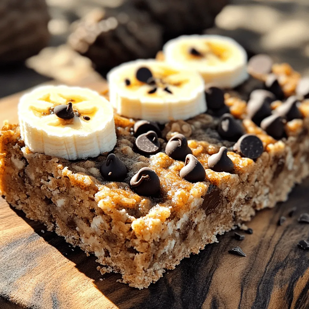 Chocolate Chip Banana Oatmeal Bars Simple and Tasty