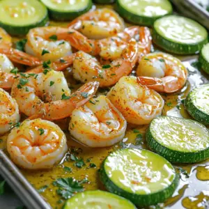 - 1 pound large shrimp, peeled and deveined - 2 medium zucchinis, sliced into half-moons - 4 cloves garlic, minced - 1/4 cup unsalted butter, melted - 2 tablespoons olive oil - 1 teaspoon lemon zest - 1 tablespoon fresh lemon juice - 1 teaspoon paprika - 1 teaspoon dried oregano - Salt and pepper to taste - Fresh parsley, chopped (for garnish) - 1 pound = 16 ounces - 1/4 cup = 4 tablespoons - 1 tablespoon = 3 teaspoons - Shrimp: Use chicken or tofu instead if you prefer. - Zucchini: Summer squash or bell peppers are good options. - Garlic: Garlic powder can work in a pinch. - Butter: Use ghee or margarine for a dairy-free choice. - Olive oil: Avocado oil or canola oil can replace olive oil. This list helps you gather what you need for a tasty meal. Each ingredient adds its own flavor to this dish. If you have any questions, feel free to ask! 1. Preheat the oven. Set your oven to 400°F (200°C). This helps cook the shrimp and zucchini just right. 2. Line the baking sheet. Use parchment paper on a large baking sheet. This makes cleanup a breeze. 3. Mix the garlic butter sauce. In a bowl, blend together melted butter, olive oil, minced garlic, lemon zest, lemon juice, paprika, oregano, salt, and pepper. This sauce adds great flavor. 4. Marinate the shrimp. Toss the shrimp in the garlic butter sauce. Let them sit for 15 minutes. This step helps the shrimp soak in the tasty flavors. 5. Prepare the zucchini. In another bowl, mix sliced zucchini with olive oil, salt, and pepper. Make sure to coat them well. 1. Arrange the zucchini and shrimp. Spread the zucchini on one side of the baking sheet. Put the marinated shrimp on the other side. This keeps them separate while cooking. 2. Bake the dish. Place the baking sheet in the oven. Bake for 10 to 12 minutes. The shrimp should turn pink and opaque. The zucchini will become tender. 3. Garnish. Take the dish out of the oven. Sprinkle fresh parsley on top for color and flavor. - Marination. Allowing shrimp to soak in the garlic butter mix enhances their taste. - Oven roasting. This method cooks the shrimp and zucchini evenly while keeping them juicy. - Garnishing. Adding parsley and lemon wedges gives your dish a fresh look and taste. Each step is simple and helps create a delightful meal. Enjoy the process and the tasty results! For best flavor, marinate the shrimp for at least 15 minutes. This time helps the shrimp soak up the garlic butter mix. You can also marinate longer, up to 30 minutes, for a richer taste. If you are short on time, even five minutes will add some flavor. Watch the shrimp closely while they cook. Depending on your oven, cooking time may vary. Generally, cook the shrimp for 10-12 minutes. Look for pink and opaque shrimp. If you use larger shrimp, add 2-3 minutes. For smaller shrimp, reduce the time slightly. Serve this dish in a large bowl for a family-style meal. Drizzle any leftover garlic butter over the shrimp and zucchini for added flavor. Garnish with lemon wedges and fresh parsley. This adds color and makes it look great on the table. {{image_2}} You can change the veggies in this dish. Try using bell peppers, asparagus, or cherry tomatoes. These veggies add color and taste. You can also mix in some broccoli or green beans. Each choice brings its own unique flavor and texture. Feel free to use what you have on hand. This dish is flexible! If you want to switch the shrimp, chicken works well. Cut the chicken into bite-sized pieces. Bake it for 20-25 minutes, so it cooks through. You can also use firm tofu for a vegan option. Press the tofu to remove extra water. Then, cube it and toss with the garlic butter. Fish like salmon or scallops can also be great substitutes. Add more zest to your dish with spices. Try adding crushed red pepper for heat. Fresh herbs like thyme or basil can add depth. A splash of white wine in the garlic butter mixture adds richness. For a tangy twist, add capers or olives. These small changes can create new flavor profiles that keep the meal exciting! After cooking, let the shrimp and zucchini cool down to room temperature. Place them in an airtight container. This dish stays fresh in the fridge for up to three days. If you want to keep it longer, consider freezing instead. Avoid letting the dish sit out for more than two hours to keep it safe. To freeze, store the shrimp and zucchini in a freezer-safe container. Make sure to seal it tightly. This meal can last in the freezer for up to three months. When you're ready to eat, thaw it overnight in the fridge. This way, it keeps its texture and taste. Reheat in the oven for the best results. Set your oven to 350°F (175°C). Spread the shrimp and zucchini on a baking sheet. Heat for about 10-15 minutes or until warm. If you're in a hurry, use the microwave. Heat in short bursts, checking often to avoid overcooking. Enjoy your meal just as tasty as the first time! You can tell shrimp is cooked when it turns pink and opaque. Cooked shrimp curls into a C shape. If it forms an O shape, it might be overcooked. Always check the center of the shrimp, too. It should be firm and not translucent. If you see any gray or raw parts, it needs more time. The cooking time for shrimp is usually 10-12 minutes in the oven. Yes, you can use frozen shrimp. Just make sure to thaw them first. Place the shrimp in a bowl of cold water for about 15-20 minutes. Change the water if it gets warm. Once thawed, pat them dry with a paper towel. This helps the garlic butter mixture stick better. Using frozen shrimp can save time when you need a quick meal. There are many great sides for this dish. Here are some ideas: - Rice: White or brown rice works well. - Quinoa: A nutritious option that pairs nicely. - Pasta: Toss with olive oil, garlic, and herbs for flavor. - Salad: A fresh green salad adds crunch. - Crusty bread: Perfect for soaking up leftover garlic butter. These sides enhance the meal and make it more filling. We explored the key elements for making Sheet Pan Garlic Butter Shrimp & Zucchini. We covered ingredients, their measurements, and smart substitutes. Then, I laid out the easy steps to prepare and cook your dish. We shared useful tips for marination and serving. Variations let you customize flavors and ingredients. Lastly, I offered storage and reheating advice for your meals. Cooking can be fun and simple. Enjoy creating this dish at home!