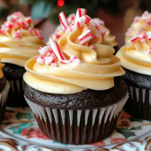 To make these delightful cupcakes, gather these key ingredients: - 1 ¾ cups all-purpose flour - ¾ cup unsweetened cocoa powder - 2 cups granulated sugar - 1 ½ teaspoons baking powder - 1 ½ teaspoons baking soda - 1 teaspoon salt - 2 large eggs - 1 cup whole milk - ½ cup vegetable oil - 2 teaspoons vanilla extract - 1 cup boiling water - 1 teaspoon peppermint extract - 1 cup chocolate chips (semi-sweet or dark) These ingredients work together to create a rich chocolate base that melts in your mouth. Peppermint extract is the star here, adding a fresh touch. It brings the holiday spirit right into each bite. The chocolate chips offer a nice texture and extra chocolatey goodness. Using high-quality cocoa powder also enhances the flavor. For the perfect finish, consider garnishing with: - 12 crushed candy canes - Fluffy vanilla or peppermint buttercream The crushed candy canes not only look pretty but also add a nice crunch. You can use a piping bag for a fancy frosting swirl. This makes your cupcakes look bakery-style and festive! Start by preheating your oven to 350°F (175°C). This step is key for even baking. Line a cupcake pan with paper liners. This keeps your cupcakes from sticking and makes cleanup easy. Gather all your ingredients. You need all-purpose flour, cocoa powder, sugar, baking powder, baking soda, salt, eggs, whole milk, vegetable oil, vanilla extract, boiling water, peppermint extract, chocolate chips, and crushed candy canes. Measure each ingredient carefully. Accurate measurements help ensure perfect cupcakes. In a large bowl, combine the flour, cocoa powder, sugar, baking powder, baking soda, and salt. Use a sifter to mix them well. This adds air and makes your cupcakes light. Next, add the eggs, milk, oil, and vanilla extract. Beat the mixture on medium speed for about 2 minutes. It should be smooth and creamy. Slowly mix in the boiling water. The batter will be thin, but that’s okay! Stir in the peppermint extract and chocolate chips. Now, fill the cupcake liners about two-thirds full. Bake for 18 to 20 minutes. Check with a toothpick. If it comes out clean, they are done! Once baked, let the cupcakes cool in the pan for 10 minutes. Then, transfer them to a wire rack to cool completely. This helps them set and prevents sogginess. For decoration, use a piping bag to swirl frosting on top. You can use vanilla or peppermint buttercream for a festive touch. Finally, sprinkle each cupcake with crushed candy canes. This adds a fun crunch and a pop of color. Serve them on a decorative platter for a beautiful display. Enjoy your bakery-style peppermint chocolate cupcakes! To make your cupcakes moist, start with fresh ingredients. Use room temperature eggs and milk. This helps the batter mix better and rise properly. Adding boiling water to the batter makes it very thin. This is key to getting that moist texture. Don't overmix your batter; mix just until combined. Overmixing can lead to dense cupcakes. Finally, check your cupcakes a minute or two early. Ovens can vary, and you don’t want dry cupcakes. For a nice look, use a piping bag to frost your cupcakes. Start from the center and swirl your way out. This gives a beautiful and even finish. If you want extra style, add a second layer of frosting. Use a different color or flavor for contrast. Always make sure your cupcakes are cool before frosting. Warm cupcakes can melt your frosting and make a mess. Finish with crushed candy canes on top for a festive look. You can switch things up by trying different extracts. Instead of peppermint, use orange or almond for a new flavor twist. You can also add spices like cinnamon or nutmeg to the batter. For a richer taste, swap some of the cocoa powder for espresso powder. Adding crushed cookies can give a fun texture. Just remember, keep the balance right so the cupcakes don’t get too heavy. {{image_2}} You can make these cupcakes vegan by swapping eggs for flax eggs. To do this, mix 1 tablespoon of ground flaxseed with 3 tablespoons of water for each egg. For dairy-free options, use almond milk instead of whole milk. You may also choose coconut oil in place of vegetable oil. If you need gluten-free cupcakes, try a gluten-free flour blend. These swaps keep the taste great while meeting your dietary needs. For the holidays, consider adding some festive twists. You can mix in pumpkin spice for a fall vibe. Try using orange zest with chocolate for a fun mix. For a winter treat, add a dash of cinnamon to your batter. You can also switch out the peppermint extract for orange or almond extract. Top the cupcakes with themed sprinkles or colored frosting for a festive look. Make your cupcakes stand out with fun decorations! Use a piping bag to frost them with fluffy vanilla or peppermint buttercream. Create swirls or rosettes for a professional touch. After frosting, sprinkle crushed candy canes on top for a pop of color and crunch. For added flair, place festive cupcake toppers or edible glitter on each one. Serve on a decorative platter to make them shine at your holiday table. To keep your peppermint chocolate cupcakes fresh, use an airtight container. Place the cupcakes inside once they cool completely. This will prevent them from drying out. If you add frosting, wait for it to set before sealing. Cupcakes taste best when fresh, but they can last up to four days at room temperature. Freezing is a great way to save your cupcakes for later. First, let them cool down. Next, wrap each cupcake in plastic wrap. This helps avoid freezer burn. Place the wrapped cupcakes in a zip-top bag. They can stay fresh in the freezer for up to three months. When ready to eat, thaw them in the fridge overnight. Cupcakes can stay fresh for a good amount of time. At room temperature, they last about four days. In the fridge, they may last a week. If frozen, they can keep for three months. Always check for any signs of spoilage before serving. Fresh cupcakes taste best! To boost the chocolate flavor, add more cocoa powder. You can use up to 1 cup of cocoa powder for a richer taste. Another option is to mix in extra chocolate chips. Try using dark chocolate chips for a bolder flavor. You could also melt some chocolate and fold it into the batter. This will give your cupcakes a deep chocolatey taste that all chocolate lovers will enjoy. Yes, you can use many types of frosting! A classic chocolate frosting works well. You could also try a cream cheese frosting for a tangy twist. If you want something lighter, go for whipped cream. Just remember to keep the peppermint flavor in mind. Adding peppermint to any frosting will keep that festive spirit alive. If you don’t have peppermint extract, try using mint extract. It provides a similar taste but can be stronger, so use less. You could also use vanilla extract for a different flavor. Just note that it won’t have the minty taste. If you want a fresh mint flavor, finely chop fresh mint leaves and mix them in. This option will give your cupcakes a unique twist! You learned the key ingredients and steps to bake perfect cupcakes. The tips shared help to keep them moist and tasty. Variations let you explore fun and festive flavors. Remember to store your cupcakes right, so they stay fresh longer. Now, you can impress anyone with your baking skills. Enjoy making these treats for yourself and others!