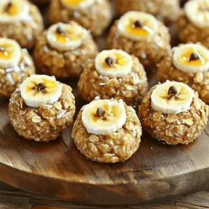 To make Nut-Free Banana Oat Energy Bites, you need a few key items. These ingredients work well together to create a tasty and healthy snack. Here’s what you need: - 2 ripe bananas, mashed - 1 cup rolled oats - 1/4 cup honey or maple syrup - 1/4 cup unsweetened coconut flakes - 1/4 cup mini chocolate chips (dairy-free if desired) - 1/2 teaspoon vanilla extract - 1/2 teaspoon cinnamon - A pinch of salt These ingredients come together to create a delicious bite. The bananas add sweetness and moisture. The oats give a nice chewy texture. You can make your energy bites even better by adding some optional ingredients. Here are a few ideas: - 1 tablespoon chia seeds or flaxseeds for added nutrition - Dried fruits like raisins or cranberries for sweetness - Nuts or seeds if you are not allergic - Peanut butter or almond butter for creaminess These add-ins boost flavor and nutrition. They also make your bites more fun to eat! Sometimes you may not have all the ingredients on hand. Here are some easy substitutes you can use: - Instead of honey, try maple syrup or agave nectar. - If you don’t have coconut flakes, use more oats or some crushed graham crackers. - Use carob chips or raisins in place of chocolate chips. These swaps keep your energy bites delicious and enjoyable. You can mix and match based on what you have at home! Start by mashing two ripe bananas in a large bowl. You want them smooth. Next, add 1/4 cup of honey or maple syrup. This sweetens the bites nicely. Stir until the mix is well combined. Then, pour in 1/2 teaspoon of vanilla extract and 1/2 teaspoon of cinnamon. These flavors will make your bites taste great. Mix everything together until it looks even. Now, it’s time to add some texture. Pour in 1 cup of rolled oats. Then, sprinkle in 1/4 cup of unsweetened coconut flakes. These add a nice chew. Also, toss in 1/4 cup of mini chocolate chips. If you want a dairy-free option, choose dairy-free chocolate chips. Finally, add a pinch of salt. If you like, fold in 1 tablespoon of chia seeds or flaxseeds for extra nutrition. Mix all the ingredients until they come together well. Use your hands or a small cookie scoop to form the mixture into bite-sized balls. Aim for about 1 inch in diameter. Place these balls on a parchment-lined baking sheet. After forming them, refrigerate the bites for at least 30 minutes. This helps them firm up. Once they are set, transfer the energy bites to an airtight container for storage. Enjoy your easy and tasty snack anytime! To make the best banana oat energy bites, use ripe bananas. Ripe bananas are sweeter and easier to mash. A fork works well for mashing. Mix the bananas and honey until smooth. This step helps blend the flavors. Stir in the vanilla and cinnamon next. This adds warmth and depth. When you add oats, coconut, and chocolate chips, mix well. Ensure every bite gets some chocolate. You can use your hands to form the mixture into balls. Make them about one inch wide. This size is perfect for snacking. Mix all the ingredients thoroughly. This ensures even flavor and texture. If you want more nutrition, add chia or flaxseeds. These seeds boost fiber and nutrients. After forming the bites, place them on a parchment-lined sheet. Refrigerate for at least 30 minutes. This makes them firm. For storage, use an airtight container. Keep them in the fridge to maintain freshness. These bites last about a week. If you want them to last longer, consider freezing. These energy bites are great for quick snacks. You can pair them with fruits like apples or pears. They also taste good with yogurt. Enjoy them with a glass of milk for added protein. For a fun twist, try them with nut-free spreads. They make a tasty treat for kids too! {{image_2}} You can change the taste of your energy bites easily. Try adding different fruits. Dried fruits like raisins or cranberries work well. Fresh fruits like blueberries can add a burst of flavor. You can also experiment with spices. Instead of cinnamon, try nutmeg or ginger. Each spice brings a new twist to the bites. These energy bites are simple to adapt. To make them vegan, use maple syrup instead of honey. For a gluten-free version, ensure your oats are certified gluten-free. You can add chia seeds or flaxseeds for extra nutrition. This helps make the bites more filling and healthy. Honey and maple syrup both sweeten your bites. Honey gives a floral note, while maple syrup adds a rich flavor. You can even mix both to create a unique taste. If you want a sugar-free option, consider using mashed dates or a sugar substitute. Each sweetener changes the bites' texture and flavor, so feel free to experiment! To keep your Nut-Free Banana Oat Energy Bites fresh, use an airtight container. I recommend placing parchment paper between layers. This keeps the bites from sticking together. Store them in the fridge. This helps retain their texture and flavor. They are best enjoyed cold, so this is a great option! If you want to save some for later, freezing is a great choice. Place the energy bites on a baking sheet first. Make sure they are not touching each other. Freeze them for about 1 hour. Once they are firm, transfer them to a freezer-safe bag. Label the bag with the date. This way, you can enjoy them anytime! When stored in the fridge, these bites last about one week. If you freeze them, they can last up to three months. Always check for any signs of spoilage. Look for a change in color or smell. If they seem dry or hard, it's best to throw them away. Enjoy your tasty snacks while they are fresh! Yes, you can use frozen bananas. Just let them thaw first. Frozen bananas work well because they become soft and easy to mash. This helps create a smooth mixture. They also add natural sweetness to your energy bites. To make these bites vegan, replace honey with maple syrup. Maple syrup is a great alternative that adds sweetness without animal products. All other ingredients are already vegan-friendly. This means you can enjoy these bites while sticking to your diet. For a sugar-free option, use mashed dates or unsweetened applesauce. Both give a sweet taste without added sugar. You can blend dates with a little water for a smooth paste. This keeps your bites tasty and healthy. These nut-free banana oat energy bites are simple and fun to make. We covered important ingredients, from the base to flavor options. You can swap things out to fit your needs. The step-by-step guide helps you mix, form, and store bites easily. Remember the tips for perfecting your bites and serving them right. We also looked into tasty variations and how to store them well. Enjoy your healthy snacks knowing they fit your diet. Try them out, and make them your own!