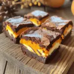 - 1 cup unsalted butter, melted - 2 cups granulated sugar - 4 large eggs - 8 oz cream cheese, softened - 1/2 cup powdered sugar - 1 cup pumpkin puree - 1 cup all-purpose flour - 1/2 cup unsweetened cocoa powder - 1/2 teaspoon baking powder - 1/4 teaspoon salt - 1 teaspoon cinnamon - 1/4 teaspoon nutmeg Gathering the right ingredients is key for success in making Pumpkin Cream Cheese Swirl Brownies. Start with unsalted butter, which adds rich flavor. Granulated sugar gives the brownies sweetness and nice texture. You will also need large eggs for binding. For the cream cheese swirl, use softened cream cheese. It blends better and gives a smooth texture. Powdered sugar adds sweetness and helps the swirl set. Pumpkin puree lends a warm flavor and moisture. Next, prepare your dry ingredients. All-purpose flour forms the brownie base. Unsweetened cocoa powder adds deep chocolate flavor. Baking powder helps the brownies rise slightly, while salt enhances all flavors. Finally, spices like cinnamon and nutmeg bring warmth and seasonal notes. Each ingredient plays an important role in creating this delightful treat. - Preheat your oven to 350°F (175°C). - Grease a 9x13-inch baking dish or line it with parchment paper. - In a large bowl, mix the melted butter and granulated sugar until combined. - Add four large eggs one at a time. Mix well after each egg. Then stir in one teaspoon of vanilla extract. - In another bowl, sift together one cup of all-purpose flour, half a cup of cocoa powder, half a teaspoon of baking powder, and a quarter teaspoon of salt. - Gradually add this dry mix to the wet mix. Stir until just combined. - In a separate bowl, mix one cup of pumpkin puree, eight ounces of softened cream cheese, half a cup of powdered sugar, one teaspoon of cinnamon, and a quarter teaspoon of nutmeg until smooth. - Pour half of the brownie batter into the baking dish and spread it evenly. Spoon dollops of the pumpkin cream cheese mixture over the brownie batter. Then pour the rest of the brownie batter on top. - Use a knife or toothpick to swirl the batters together for a marbled look. - Bake in the preheated oven for 30 to 35 minutes. Check with a toothpick; it should come out mostly clean. - After baking, let the brownies cool in the pan for at least 15 minutes before slicing them into squares. Checking doneness To check if your brownies are done, use a toothpick. Insert it into the center of the brownies. If it comes out with a few moist crumbs, they are ready. If the toothpick is clean, they may be overbaked. Swirling techniques For the best swirl, use a knife or toothpick. After layering the batters, gently swirl them together. Avoid stirring too much; you want to see the marbled effect. Serving suggestions Serve your brownies on a rustic wooden board. This adds a nice touch for any gathering. You can cut them into squares or rectangles for easy serving. Garnishing ideas Dust the brownies lightly with powdered sugar. A sprinkle of cinnamon on top adds a warm flavor. Use festive pumpkin-themed plates to enhance the seasonal vibe. Overmixing the batter Be careful not to overmix the brownie batter. This can lead to dense and tough brownies. Mix just until combined for the best texture. Not using room temperature ingredients Make sure your cream cheese and eggs are at room temperature. This helps them blend smoothly into the batter. Cold ingredients can cause lumps and uneven mixing. {{image_2}} You can easily change the flavors of these brownies. Adding chocolate chips brings a sweet touch. I like to sprinkle a cup of semi-sweet chocolate chips into the batter. They melt nicely and blend well with the chocolate flavor. Incorporating nuts adds a nice crunch. Walnuts or pecans work great here. Just chop them roughly and fold in half a cup. The nuts give the brownies a rich texture and a homey feel. If you want a lighter version, try some simple swaps. Use unsweetened applesauce instead of butter. This keeps the brownies moist but cuts down on fat. You can also use a sugar substitute for a sweeter treat without the calories. For vegan options, replace the eggs with flaxseed meal. Mix one tablespoon of flaxseed meal with three tablespoons of water for each egg. Use almond milk instead of regular milk for a lighter taste. You can make these brownies fit any season. For Halloween, add fun toppings, like candy corn or spooky sprinkles. This makes the brownies festive and fun for kids and adults alike. For Thanksgiving, sprinkle in some chopped pecans and add extra cinnamon. This gives the brownies a warm, spicy flavor that fits the holiday. You can even top them with whipped cream for a special touch. To keep your pumpkin cream cheese swirl brownies fresh, store them in an airtight container. This helps keep them moist and prevents them from drying out. You can place parchment paper between layers to avoid sticking. For best results, store the brownies at room temperature for up to four days. If you want them to last longer, consider refrigerating them. Freezing brownies is a great way to save some for later. First, let the brownies cool completely. Then, cut them into squares. Wrap each square tightly in plastic wrap. After wrapping, place them in a freezer-safe bag or container. They can last up to three months in the freezer. To thaw, take out a square and let it sit at room temperature for about an hour. You can also warm them in the microwave for a few seconds if you prefer them warm. These brownies have a good shelf life. When stored properly, they can last up to four days at room temperature. In the fridge, they can stay fresh for about a week. Look for signs of spoilage like a dry texture or an off smell. If they start to harden or develop mold, it's best to toss them. Enjoying them fresh is always the best way! Yes, you can use fresh pumpkin. Fresh pumpkin has a bright flavor and a nice texture. To use it, follow these steps: - Choose a small sugar pumpkin or pie pumpkin. - Cut it in half, remove the seeds, and roast until tender. - Scoop out the soft flesh and blend it until smooth. This fresh puree makes your brownies taste even better. It also adds a fun cooking experience. To check if the brownies are done, use a toothpick. Insert it into the center of the brownies. If it comes out mostly clean, they are ready. A few moist crumbs are okay. Here are some extra tips: - Look for a slight puff on top. - The edges should pull away from the pan. - Let them cool for a bit before slicing. This helps them firm up. If you need to substitute cream cheese, here are some great options: - Greek yogurt gives a nice tang and creaminess. - Silken tofu is a good vegan choice, but it may change the texture. - Ricotta cheese is also a creamy option that works well. Each alternative will change the flavor slightly, so choose based on your taste preference. Brownies blend flavors and textures to delight every bite. We covered essential ingredients, from cream cheese to spices. Following clear steps ensures your brownies are a success. Remember the tips to avoid common mistakes. Variations let you customize for seasons and tastes. Storing and freezing keep your treats fresh. Enjoy experimenting with these recipes and make them your own. You will impress your friends and family with your baking skills!