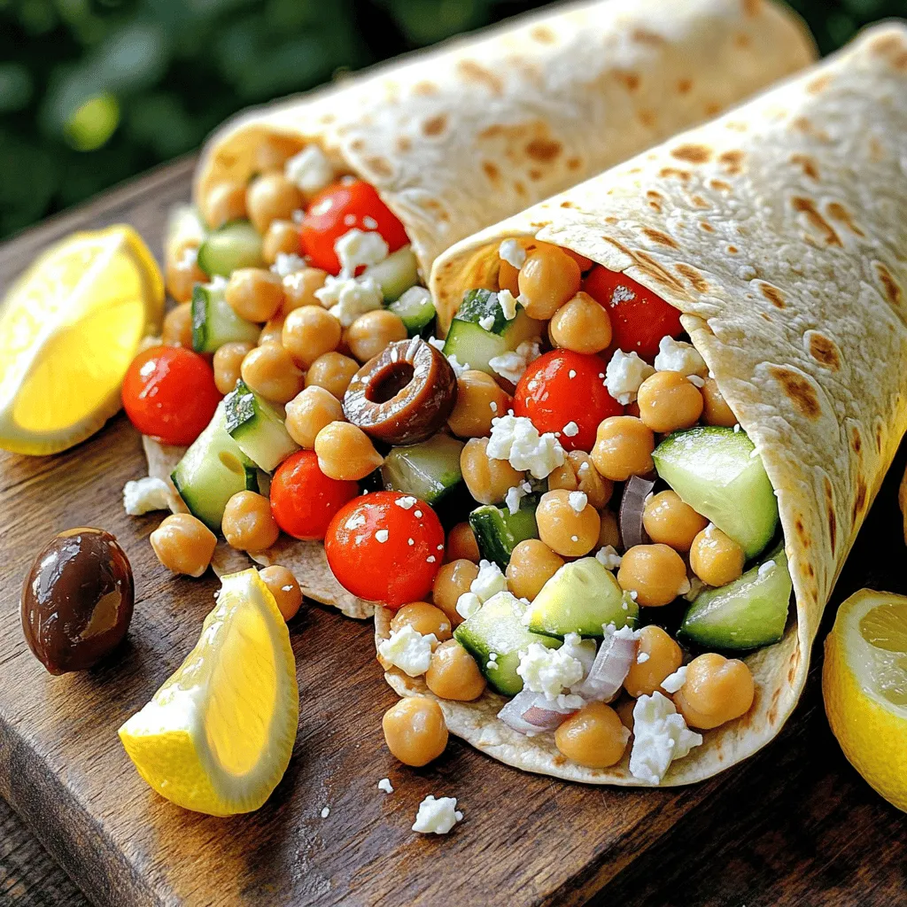 Mediterranean Chickpea Salad Wraps Fresh and Tasty Meal