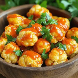 - 1 medium head of cauliflower, cut into bite-sized florets - 1 cup all-purpose flour (or gluten-free flour) - 1 cup water - 1 teaspoon garlic powder - 1 teaspoon onion powder - 1 teaspoon paprika - Salt and pepper to taste - 1 cup buffalo wing sauce - 2 tablespoons olive oil - Fresh parsley, chopped (for garnish) You can swap the all-purpose flour with gluten-free flour for a gluten-free option. If you want less heat, use a mild sauce instead of buffalo wing sauce. You can also use coconut flour or almond flour, but you may need to adjust the water to get the right batter consistency. For the best flavor, use fresh cauliflower. Look for firm florets with no brown spots. Choose a buffalo sauce you love; this will impact the taste of your bites. When buying spices, check the freshness date to ensure they pack a punch. Quality ingredients make a big difference in your dish! First, you need to prep the cauliflower. Start by rinsing the cauliflower florets under cold water. Once rinsed, pat them dry with a clean towel. This step is key. It helps the batter stick better to the florets. If they are wet, the batter won't cling as well, and you want that nice coating. Next, it's time to make the batter. In a mixing bowl, combine 1 cup of all-purpose flour, 1 teaspoon of garlic powder, 1 teaspoon of onion powder, and 1 teaspoon of paprika. Add salt and pepper to taste. Now, gradually whisk in 1 cup of water. Keep whisking until the batter is smooth. It should not be too thick or too runny. You want it just right to coat the florets. Now, let’s cook the cauliflower bites. Preheat your air fryer to 400°F (200°C) for about 5 minutes. While it heats, dip each cauliflower floret into the batter. Make sure they are well coated, then shake off any extra batter. Lightly spray the air fryer basket with cooking spray. Place the coated cauliflower in a single layer in the basket. Air fry them for 10 minutes, shaking the basket halfway through. After that, it’s time for the buffalo sauce bath. In a separate bowl, mix the cooked cauliflower bites with 1 cup of buffalo wing sauce. Make sure they are evenly coated. Then, return them to the air fryer basket. Air fry for another 5 minutes. This will make them crispy and golden. Finally, remove the bites, drizzle with 2 tablespoons of olive oil, and garnish with fresh parsley. Enjoy your tasty buffalo cauliflower bites! To get those perfect, crispy bites, follow these steps. First, make sure to coat each cauliflower floret well in the batter. This layer helps create that crunchy exterior. You should also preheat your air fryer to 400°F (200°C). This step is key for even cooking. When placing the florets in the basket, keep them in a single layer. Overcrowding leads to steaming, not crisping. Lastly, remember to shake the basket halfway through. This action helps ensure all sides get that golden-brown finish. A few common mistakes can ruin your cauliflower bites. First, don’t skip drying the cauliflower. Moisture can lead to soggy bites. Second, use the right amount of batter. Too much can make them heavy and greasy. Another mistake is not letting the air fryer preheat. This step is crucial for getting that initial crisp. Lastly, avoid skipping the final air fry after the buffalo sauce dip. This step helps seal in the flavor while keeping the crunch. These buffalo cauliflower bites are great on their own. However, you can elevate them with tasty sides. Try serving them with celery sticks and a cool ranch or blue cheese dip. This contrast of flavors works wonders. You can also sprinkle some chopped parsley on top for a fresh touch. For a fun twist, pair them with a side of sweet potato fries. They add a sweet balance to the spicy bites. Enjoy them during game day or as a tasty snack! {{image_2}} If you want more heat, try adding cayenne pepper. Mix in half a teaspoon for a spicy kick. You can also use hot wing sauce instead of regular buffalo sauce. This change gives a stronger flavor. Adjust the heat to fit your taste. To make this dish vegan, substitute the all-purpose flour with chickpea flour. Mix equal parts of chickpea flour and water. This creates a nice batter without dairy. Make sure to choose a vegan buffalo sauce. There are many brands out there that taste great! Get creative with your sauces! Instead of buffalo sauce, try BBQ sauce or teriyaki sauce. You can also add spices like cumin or chili powder for a different taste. Experiment with garlic or ranch seasoning too. These twists keep the dish fun and fresh. To store your leftover buffalo cauliflower bites, place them in an airtight container. Let them cool down first. Store them in the fridge for up to three days. Keeping them sealed helps keep them fresh. If you want to enjoy them later, it’s best to store them as soon as they cool. Reheating is simple. Preheat your air fryer to 350°F (175°C). Place the cauliflower bites in the basket. Heat them for about 5 to 7 minutes. This method keeps them crispy. You can also use a microwave, but they may lose some crunch. If using a microwave, heat in short bursts to avoid sogginess. If you want to freeze your cauliflower bites, do it before adding sauce. Freeze them in a single layer on a baking sheet first. Once frozen, transfer to a freezer bag. They can last up to three months. When ready to eat, air fry them straight from the freezer. Adjust cooking time for the best results. Yes, you can use frozen cauliflower. Just thaw it first. Pat it dry with a towel. This helps the batter stick better. The cooking time may change a bit. Check for doneness sooner than the recipe states. To make the bites less spicy, use less buffalo sauce. You can mix in some ranch or blue cheese dressing. This will cut the heat. You can also add honey to the sauce for a sweet touch. Adjust to your taste and enjoy! Buffalo cauliflower bites pair well with many sides. Try serving them with celery sticks or carrot sticks. You can also add a cool dip like ranch or blue cheese. They make a great snack for game day or a fun party dish! In this post, we covered key ingredients for buffalo cauliflower bites, including options and tips for quality. I outlined step-by-step instructions on preparing and cooking the bites for perfect results. Tips and tricks help you achieve crispiness and avoid common mistakes. We also shared tasty variations for every palate, along with storage and reheating advice. Eat these delicious bites fresh or as leftovers. Enjoy experimenting with flavors. You’ll impress your friends with this simple, flavorful snack.