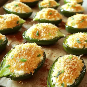 - 10 fresh jalapeños, halved and seeded - 1 cup cream cheese, softened - 1/2 cup sharp cheddar cheese, shredded - 1/4 cup green onions, finely chopped - 1 teaspoon garlic powder - 1/2 teaspoon smoked paprika - 1 cup panko breadcrumbs - 1 tablespoon olive oil - Salt and pepper to taste You can swap cream cheese with Greek yogurt for a lighter option. Use any cheese you like, such as Monterey Jack or pepper jack. If you don’t have green onions, regular onions work too. For gluten-free bites, try gluten-free breadcrumbs. You can also change smoked paprika to regular paprika for less flavor. When choosing jalapeños, look for firm ones with smooth skin. They should be bright green and free of blemishes. Check the stems; they should be fresh and green, not brown. A little shine means they are fresh. If you want more heat, pick smaller ones, as they tend to be spicier. First, grab ten fresh jalapeños. Cut each one in half and remove the seeds. This step reduces the heat. If you like spice, leave a few seeds. Rinse the jalapeños under cold water to clean them. Pat them dry with a towel. Set them aside on a plate while you make the filling. In a mixing bowl, add one cup of softened cream cheese. Then, mix in half a cup of shredded sharp cheddar cheese. Add a quarter cup of finely chopped green onions to give it a fresh taste. Sprinkle in one teaspoon of garlic powder and half a teaspoon of smoked paprika. Season with salt and pepper to taste. Use a fork to blend everything until smooth. It should look creamy and well mixed. Next, take each jalapeño half and fill it with the cheese mixture. Use a spoon to pack the filling in well. In a separate bowl, pour one cup of panko breadcrumbs. Drizzle one tablespoon of olive oil over the breadcrumbs. Mix until the breadcrumbs are coated with oil. Now, dip each filled jalapeño half into the breadcrumb mix. Press gently so the breadcrumbs stick. Arrange the poppers in a single layer in your air fryer basket. Avoid crowding them; it’s best to cook them in batches. Set your air fryer to 375°F (190°C) and air fry for 8 to 10 minutes. Look for a golden brown color and a crispy texture. Once done, carefully take them out. Let them cool for a minute before serving. Enjoy your tasty jalapeño popper bites! To get a nice crunch on your jalapeño popper bites, use panko breadcrumbs. They are lighter and crispier than regular breadcrumbs. Make sure to coat them well with olive oil. This adds flavor and helps them brown nicely. Spread the poppers in a single layer in the air fryer. If you overcrowd, they won’t crisp up as much. Cook in batches if needed for best results. If you want your poppers milder, remove all the seeds and membranes from the jalapeños. This part holds most of the heat. For extra spice, leave some seeds in or add a pinch of cayenne pepper to your cheese mix. You can also use spicy cheese, like pepper jack, for more kick. Tailor the heat to fit your taste! These crispy bites pair well with a variety of dips. Creamy ranch or cool sour cream works great. You can also serve them with a zesty salsa or guacamole for extra flavor. A dash of lime juice can brighten up the dish. Arrange your poppers on a platter for sharing. They make a fun snack for parties or game days! {{image_2}} Do you love bacon? Wrapping bacon around each jalapeño bite adds flavor and crunch. Start by cutting your bacon strips in half. Wrap each stuffed jalapeño with a piece of bacon. Secure it with a toothpick if needed. Air fry them as usual. The bacon will get crispy, and the flavors will mix beautifully. Want a meat-free version? Use black beans instead of bacon for texture. You can also add corn for sweetness. Replace the cream cheese with a plant-based version. This keeps the creamy feel while being vegetarian. These options are perfect for anyone who wants to enjoy the poppers without meat. Experimenting with cheese can change the whole taste! Try using pepper jack for a spicy kick. Or, go for mozzarella for a milder flavor. Mixing different cheeses, like gouda and cheddar, can create a unique taste. Just make sure to keep the cheese creamy for that perfect popper experience. After you enjoy your Air Fryer Crispy Jalapeño Popper Bites, store any leftovers in an airtight container. Keep them in the fridge. They stay fresh for about 3 to 4 days. Make sure the bites are completely cool before you store them. This helps prevent sogginess. When you are ready to eat the leftovers, reheating is easy. Preheat your air fryer to 350°F (175°C). Place the jalapeño popper bites in the basket in a single layer. Heat them for about 4 to 5 minutes. This will make them crispy again. You can also use an oven for reheating. Set it to 350°F (175°C) and bake for about 10 minutes. If you want to save some for later, you can freeze the poppers. First, let them cool completely. Then, lay them on a baking sheet in a single layer. Freeze them for about 1 to 2 hours. Once frozen, transfer them to a freezer-safe bag or container. They will keep in the freezer for up to 3 months. When you’re ready to cook them, no need to thaw. Just air fry them at 375°F (190°C) for about 10-12 minutes. Enjoy your tasty treat! Yes, you can prepare jalapeño popper bites ahead of time. Just fill the jalapeños with the cheese mixture and coat them with breadcrumbs. Place them on a baking tray and cover with plastic wrap. You can store them in the fridge for up to 24 hours. When you're ready to cook, air fry them straight from the fridge. This saves time when you have guests or want a quick snack. You can make these bites healthier with a few easy swaps. Use low-fat cream cheese instead of regular cream cheese. You can also replace sharp cheddar with a lighter cheese. Instead of panko, try whole wheat breadcrumbs. For a lower-calorie option, use less oil when coating the breadcrumbs. This way, you still enjoy the flavor but cut back on extra calories. Many dipping sauces pair well with jalapeño popper bites. Here are some great options: - Ranch dressing - Sour cream - Creamy avocado dip - Spicy salsa - Honey mustard Each sauce adds a different flavor. Try a few to see which one you like best! In this article, we explored tasty jalapeño poppers. You learned about key ingredients, substitutions, and how to choose fresh jalapeños. We covered step-by-step instructions to prepare, fill, and air fry your poppers. You also discovered tips for crispiness and adjusting spice levels. We shared fun variations and storage tips to keep your snacks fresh. Jalapeño poppers are versatile and easy to make. Now, you can enjoy or share them anytime!