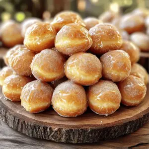To make these tasty donut holes, you will need: - 2 cups all-purpose flour - 1/3 cup granulated sugar - 2 teaspoons baking powder - 1/2 teaspoon salt - 1/2 teaspoon ground cinnamon - 1/4 teaspoon nutmeg - 1/4 cup unsalted butter, melted - 1 large egg - 3/4 cup milk - 1 teaspoon vanilla extract You also need a few baking essentials: - 1/2 cup maple syrup - 1/4 cup powdered sugar - Extra granulated sugar and cinnamon for coating These ingredients create a simple but delicious base for your donut holes. You can find them in any grocery store. If you want to get creative, consider these optional toppings: - Chopped nuts for crunch - Sprinkles for color - A drizzle of chocolate for extra sweetness These toppings add fun and flavor to your donut holes. Feel free to mix and match! Start by preheating your oven to 350°F (175°C). This step warms up the oven for even baking. Next, grab a mini muffin pan or a donut hole pan. Lightly grease it with cooking spray. This helps prevent sticking and makes cleanup easy. In a large mixing bowl, whisk together the dry ingredients. You need 2 cups of all-purpose flour, 1/3 cup of granulated sugar, 2 teaspoons of baking powder, 1/2 teaspoon of salt, 1/2 teaspoon of ground cinnamon, and 1/4 teaspoon of nutmeg. Whisk these until they are well combined. This mix forms the base of your donut holes. In a separate bowl, combine the wet ingredients. Use 1/4 cup of melted unsalted butter, 1 large egg, 3/4 cup of milk, and 1 teaspoon of vanilla extract. Whisk these together until the mixture is smooth. This adds flavor and moisture to your donut holes. Now, slowly pour the wet ingredients into the bowl with the dry mix. Stir gently until just combined. Do not overmix! It's okay if you see a few lumps. Overmixing can make the donut holes tough. Use a spoon or a piping bag to fill each cavity in the pan. Fill each one about 2/3 full with the batter. This allows room for the donut holes to rise without spilling over. Place the pan in your preheated oven. Bake for 10-12 minutes. The tops should be lightly golden. To test, insert a toothpick in the center. It should come out clean when the donut holes are ready. While your donut holes bake, prepare the glaze. In a bowl, mix 1/2 cup of maple syrup with 1/4 cup of powdered sugar. Stir until smooth. This sweet glaze adds a rich flavor to your donut holes. In a shallow dish, mix 1/4 cup of granulated sugar with 1 teaspoon of cinnamon. After baking, let the donut holes cool slightly. Roll each one in the cinnamon sugar mixture until fully coated. This adds a crunchy, sweet layer. Drizzle the maple glaze over the coated donut holes. Alternatively, dip the tops directly into the glaze for extra sweetness. Allow the glaze to set for a few minutes before serving warm. Enjoy these delightful cinnamon sugar maple glazed donut holes! To get soft and fluffy donut holes, mix carefully. Overmixing makes them tough. You want some lumps, so don't worry! A light hand is key. Bake until golden on top. This usually takes about 10-12 minutes. Use a toothpick to check. If it comes out clean, they are done. To store your donut holes, let them cool first. Place them in an airtight container. They stay fresh for about two days. If you want to keep them longer, freeze them. Wrap each donut hole in plastic wrap. Then, place them in a freezer bag. To reheat, warm them in the oven at 350°F (175°C) for about 5-7 minutes. This keeps them soft. One common mistake is not greasing the pan well. This can make it hard to remove your donut holes. Also, check your baking powder's freshness. Old baking powder can affect rise and texture. Lastly, resist the urge to skip the glaze! It adds the perfect touch of sweetness. {{image_2}} You can mix up the flavor of your donut holes easily. For a chocolate twist, add 1/3 cup of cocoa powder to the dry ingredients. This gives a rich, deep taste that pairs well with the glaze. If you prefer pumpkin, replace 1/2 cup of milk with 1/2 cup of pure pumpkin puree. Add a bit more cinnamon and nutmeg for that warm fall flavor. Choosing different flavors keeps things fresh and fun! If you want gluten-free donut holes, swap the all-purpose flour for a gluten-free blend. Look for one that works for baking. You may need to add a little extra baking powder to help them rise. Always check the package to ensure it is gluten-free. This way, everyone can enjoy your tasty treats without worry. For a dairy-free version, replace the milk with almond milk or oat milk. You can use coconut oil instead of butter. This change keeps the donut holes moist while adding a hint of coconut flavor. Make sure your powdered sugar is also dairy-free, as some brands may add milk ingredients. These simple swaps ensure everyone can dive into these delicious bites! Cinnamon sugar maple glazed donut holes go great with many drinks. You can serve them with coffee for a warm start to your day. Tea is another good choice, especially chai or Earl Grey. For kids, milk or hot chocolate makes a sweet match. You might also try them with apple cider. The flavors blend well together and add joy to any meal. To show off your donut holes, use a nice platter or tiered stand. A simple white plate highlights their golden color. You can sprinkle some extra cinnamon sugar around them for fun. Add a small bowl of maple syrup on the side for dipping. This way, guests can enjoy more of that sweet flavor. A touch of fresh fruit, like berries, adds color and balance to your spread. These donut holes are perfect for many events. They shine at breakfast or brunch gatherings. Serve them at holiday parties like Thanksgiving or Christmas for a festive touch. They also work well for casual get-togethers with friends. Kids love them for birthday parties or playdates. Anytime you need a sweet treat, cinnamon sugar maple glazed donut holes will impress! Yes, you can use a regular muffin pan. Just fill each cup halfway. Your donut holes will be more like muffin tops, but they will still taste great. Keep an eye on the baking time; they may need a few extra minutes. Store leftover donut holes in an airtight container. They stay fresh at room temperature for up to three days. If you live in a warm area, put them in the fridge to keep them fresh longer. Yes, you can freeze them. Let the donut holes cool completely first. Then, place them in a single layer on a baking sheet. Freeze for about an hour, then move them to a freezer bag. They will stay good for about three months. To reheat, place the donut holes in an oven at 350°F (175°C) for about 5-7 minutes. This keeps them warm and soft. You can also use a microwave, but they may get a bit chewy. Enjoy them warm for the best taste! You now know how to make delicious donut holes from scratch. We covered ingredients, baking steps, and helpful tips. You learned about flavors and ways to serve them too. Remember, small details matter. Following these steps ensures great taste and texture. Get creative with toppings and variations. Share these delightful treats at your next gathering! Enjoy your baking journey!