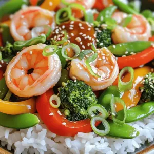 - 1 lb shrimp, peeled and deveined - 2 tablespoons vegetable oil - 1 bell pepper, sliced - 1 cup broccoli florets - 1 cup snap peas - 2 cloves garlic, minced - 1-inch piece of ginger, grated - 1/4 cup teriyaki sauce (low sodium) - 2 green onions, sliced - 1 tablespoon sesame seeds - Cooked rice or quinoa for serving Gather all the ingredients before you start cooking. This will make the process smooth and easy. The shrimp should be fresh or properly thawed if frozen. You want them peeled and deveined for the best taste. For the veggies, use any bell pepper you like. The colors add a nice touch to the dish. Broccoli florets and snap peas bring great texture and crunch. I often choose snap peas for their sweet flavor. Garlic and ginger are key for that authentic teriyaki taste. Mince the garlic finely and grate the ginger to release their full flavors. The teriyaki sauce should be low sodium to keep the dish healthy. Finally, the green onions and sesame seeds add a lovely finish. They not only look nice but also boost the flavor. Don't forget the rice or quinoa! This serves as your base and makes it a complete meal. To start, heat 1 tablespoon of vegetable oil in a large skillet or wok over medium-high heat. This oil will help the shrimp cook evenly. Once the oil is hot, add 1 pound of peeled and deveined shrimp. Cook them for about 2-3 minutes on each side. You know they are done when they turn pink and opaque. This change in color is your visual cue for doneness. Remove the cooked shrimp from the skillet and set them aside. Next, it's time to stir-fry the vegetables. Add the remaining tablespoon of vegetable oil to the same skillet. Then, toss in your sliced bell pepper, 1 cup of broccoli florets, and 1 cup of snap peas. It's important to add the vegetables in this order. This way, each one cooks just right. Stir-fry the veggies for about 4-5 minutes. You want them to be tender-crisp. This means they should be bright and still have a bit of crunch. Now, let’s bring everything together. Add 2 cloves of minced garlic and a 1-inch piece of grated ginger to the skillet. Stir constantly for about 1 minute until they become fragrant. Next, return the cooked shrimp to the skillet. Pour in 1/4 cup of low-sodium teriyaki sauce and mix everything well. Make sure the shrimp and vegetables are coated in the sauce. Let this cook for an additional 2 minutes. This allows the flavors to blend perfectly. After that, your teriyaki shrimp veggie stir-fry is ready to enjoy! When making teriyaki shrimp veggie stir-fry, the right tools matter. I recommend using a large skillet or a wok. A wok heats evenly and gives you great control. If you don’t have a wok, a heavy skillet works too. For oil, choose vegetable or canola oil. These oils have a high smoke point. They won’t burn easily and let your shrimp and veggies fry well. Avoid oils with strong flavors, like olive oil, as they can change the dish's taste. To make your stir-fry pop, consider adding a pinch of red pepper flakes or a dash of soy sauce. These add spice and depth to the meal. Fresh garlic and ginger are key. They offer bright flavors that make the dish sing. Always use fresh ingredients when you can. They taste better than pre-packaged options and give more nutrition. Garnishing adds a special touch. I like to sprinkle sliced green onions and sesame seeds on top. They give a nice crunch and look pretty. For serving, place the stir-fry over a bed of rice or quinoa. This makes it more filling and adds color. You can also use a colorful plate to make the dish pop visually. {{image_2}} You can swap the shrimp for different proteins. Chicken or beef works well. Tofu is a great choice for vegans. It absorbs flavors well and adds a nice texture. Tempeh is another option. It is high in protein and very filling. Feel free to change the vegetables to suit your taste. Carrots, zucchini, or mushrooms can add new flavors. You could also use asparagus or bok choy. Think about seasonal veggies too. They taste fresher and are often cheaper. If you're looking for a twist, try different sauces. Teriyaki sauce is classic, but hoisin or soy sauce can work too. Add a splash of lime or lemon juice for a zing. Adjust the sauce based on your taste. If you like it spicy, add some chili sauce! To store your teriyaki shrimp veggie stir-fry, let it cool first. Place it in an airtight container. This keeps the flavors fresh and prevents spills. When stored correctly, it lasts for about 3 to 4 days in the fridge. If you want to keep it longer, you can freeze it. It will stay good for up to 2 months in the freezer. When it’s time to eat your leftovers, reheat them properly. The best way is to use a skillet over medium heat. Add a splash of water or oil to keep it moist. Stir gently until hot. You can also use the microwave. Heat in short bursts, stirring in between. This helps keep the shrimp tender and the veggies crisp. If you like to meal prep, make this stir-fry in advance. Cook the shrimp and veggies as directed. Let them cool before placing them in meal prep containers. Use BPA-free plastic or glass containers with lids. This keeps everything fresh. You can serve it later with rice or quinoa. Just store the rice separately to avoid sogginess. Cooking teriyaki shrimp veggie stir-fry is quick and easy. The prep time is about 10 minutes. Cooking time takes around 10 minutes. Altogether, the total time is about 20 minutes. You can make a tasty meal in no time! Yes, you can use frozen shrimp! Just make sure to thaw them first. To thaw shrimp, place them in a bowl of cold water. Change the water every 10 minutes until they are soft. This usually takes about 30 minutes. After thawing, pat them dry before cooking for the best results. This stir-fry pairs well with several sides. Here are some great options: - Cooked rice - Quinoa - Noodles - Steamed vegetables - A fresh salad These sides add great texture and flavor to your meal! This blog post covered a tasty teriyaki shrimp veggie stir-fry. We explored the ingredient list, step-by-step cooking methods, and even some great tips. You learned how to prepare shrimp and veggies, combine flavors, and enhance your dish. Variations let you customize meals to your taste. Remember, fresh ingredients and simple techniques make all the difference. Whether it's for a busy weeknight or meal prep, this dish is easy and delicious. Enjoy creating your own version and impressing family or friends!