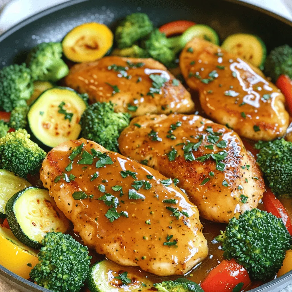 Honey Mustard Chicken Veggie Skillet Quick Delight