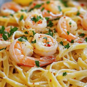 - 8 ounces linguine pasta - 1 pound shrimp, peeled and deveined - 4 tablespoons unsalted butter - 4 cloves garlic, minced - 1/2 teaspoon red pepper flakes (adjust to taste) - 1 lemon, zested and juiced - 1/4 cup fresh parsley, chopped - Salt and pepper to taste - 1/4 cup grated Parmesan cheese (optional) Linguine pasta is thin and flat. You can swap it for spaghetti if you like. Fresh shrimp tastes best, but frozen shrimp works too. Just thaw it first. Use unsalted butter for better control of salt. Fresh garlic packs a punch. Feel free to add more if you love garlic. Lemon zest brightens the dish, so don’t skip it. Fresh parsley adds color and taste. You can use dried parsley, but fresh is better. Parmesan cheese is optional, but it adds a nice touch if you want. You need a large pot for boiling pasta. A large skillet is key for cooking shrimp. A sharp knife helps to mince garlic and chop parsley. A cutting board is useful for all your prep work. Don’t forget measuring cups and spoons for accuracy. Start with a large pot. Fill it with water and add salt. Bring the water to a boil. Once boiling, add the 8 ounces of linguine pasta. Cook it until it is al dente, which usually takes about 8 to 10 minutes. Stir the pasta occasionally to keep it from sticking. When it's done, drain the pasta but save 1/2 cup of the water. Set the pasta aside while you prepare the shrimp. Grab a large skillet and place it over medium heat. Add 2 tablespoons of unsalted butter to the skillet. Let it melt slowly. Once melted, add 4 cloves of minced garlic and 1/2 teaspoon of red pepper flakes. Sauté for about 1 minute until it smells great. Now, season the 1 pound of peeled and deveined shrimp with salt and pepper. Add the shrimp to the skillet. Cook them for 2 to 3 minutes on each side. They should turn pink and opaque. When done, remove the shrimp from the skillet and set them aside. In the same skillet, add the remaining 2 tablespoons of butter. Then, squeeze in the juice from 1 lemon and add the lemon zest. Stir everything together. Next, pour in the reserved pasta water and bring the mixture to a gentle simmer. This helps create a nice sauce. Now, add the cooked linguine and shrimp back to the skillet. Toss everything together so it is coated in the sauce. Taste and adjust the seasoning with more salt and pepper if needed. Finally, stir in the 1/4 cup of chopped fresh parsley. If you like, sprinkle some grated Parmesan cheese on top before serving. To cook linguine just right, start with a big pot of salted water. Bring it to a boil before you add the pasta. Cook it for about 8-10 minutes, or until it is firm yet tender. This is what we call al dente. Remember to stir the pasta so it doesn’t stick. Before you drain it, save half a cup of that starchy water. This will help your sauce cling to the pasta later. You can make this dish even better with a splash of white wine. When you sauté the garlic, add about a quarter cup of dry white wine. Let it simmer for a minute before adding the shrimp. Fresh herbs can also boost the taste. Try adding basil or thyme along with the parsley. These add a nice pop of flavor. Serve your garlic butter shrimp scampi linguine with a side salad. A simple green salad with lemon vinaigrette works well. You can also add garlic bread to soak up all that yummy sauce. For drinks, a chilled white wine pairs nicely. It brings out the flavors of the shrimp and garlic. Enjoy your meal with friends for a perfect dinner night! {{image_2}} You can add veggies to your dish. Zucchini or asparagus work great. Slice them thin. Sauté them with garlic before adding shrimp. This brings freshness. It also adds color and texture. You can even add spinach for more greens. The taste will be bright and healthy. For a kick, add more red pepper flakes. Adjust the amount based on your spice level. Start with one teaspoon if you like heat. Mix it in with garlic to build flavor. This will make your dish bold and exciting. Pair it with crusty bread to soak up the sauce. If you love creaminess, add heavy cream or cheese. Stir in a half cup of cream after the shrimp. Let it simmer for a few minutes. This creates a rich sauce. You can also sprinkle in some grated Parmesan. The result is a smooth and decadent dish that feels special. To store leftovers, let the dish cool down first. Place the shrimp scampi linguine in an airtight container. Keep it in the fridge for up to three days. It’s best to store the pasta and shrimp together. This helps keep the flavors intact. When you’re ready to enjoy your leftovers, reheat them gently. You can use a skillet over low heat. Add a splash of water or broth to help revive the sauce. Stir often to heat evenly. You can also microwave it in a bowl. Cover it with a lid or microwave-safe wrap. Heat in short bursts to prevent overcooking. If you want to freeze this dish, it’s best to do it without the pasta. Cooked shrimp can freeze well. Place the shrimp in a sealed bag or container. It can last up to three months in the freezer. When you’re ready to eat, thaw the shrimp in the fridge overnight. Cook fresh pasta and combine them with the sauce for the best taste. Yes, you can use frozen shrimp. Just make sure to thaw them first. You can do this by placing them in the fridge overnight or by running them under cold water. Once thawed, peel and devein them if needed. This helps the shrimp cook evenly and absorb the garlic butter flavor well. To adjust the spice level, play with the red pepper flakes. If you want it spicier, add more flakes. Start with a pinch and taste as you go. If you prefer it milder, use less or skip the flakes. You can also add a splash of cream to tone down the heat. If you don’t have linguine, try spaghetti or fettuccine. You can even use gluten-free pasta if needed. For a low-carb option, zucchini noodles or spaghetti squash work well too. These choices will still hold the sauce nicely and keep the dish tasty. This blog covered ingredients, steps, tips, variations, storage, and FAQs for shrimp scampi. You learned how to make this dish with ease and flexibility. Remember, cooking should be fun! Use my tips to add flavor, adjust spice levels, and store leftovers wisely. With practice, you'll master shrimp scampi and impress everyone. Enjoy your cooking journey and don't hesitate to explore your creativity in the kitchen!