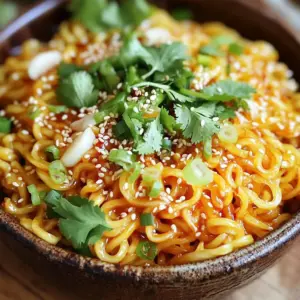 - 200g noodles (options: rice, egg, or wheat) - 3 tablespoons chili oil - 5 cloves garlic, minced - 1 tablespoon ginger, minced - 1 tablespoon soy sauce - 1 tablespoon rice vinegar - 1 tablespoon sesame oil - 1 tablespoon honey or agave syrup - 2 green onions, sliced - 1 teaspoon sesame seeds - Salt and pepper to taste - Fresh cilantro for garnish When I create Spicy Garlic Chili Crisp Noodles, I choose the noodles based on the texture I want. Rice noodles are light, egg noodles are rich, and wheat noodles are hearty. Each type brings a unique taste and feel to the dish. Chili oil gives the noodles their heat. I love using three tablespoons because it packs a punch. The garlic and ginger add depth and aroma, making the dish even better. Soy sauce and rice vinegar balance the spice with saltiness and tang. Sesame oil brings a nutty flavor that ties everything together. Honey or agave syrup adds a touch of sweetness to round out the flavors. I like to finish with sliced green onions and sesame seeds. They add crunch and color. Fresh cilantro brightens the dish and makes it look pretty. You can adjust salt and pepper to your taste. Feel free to add more chili oil if you crave more heat. Each ingredient plays a role in creating a quick, flavorful meal. To cook the noodles, boil a large pot of salted water. Use enough water to allow the noodles to move freely. Follow the package instructions for cooking time. This may vary based on the type of noodles you choose. Check the noodles a minute or two before the time is up. You want them al dente, which means they should be firm but not hard. Once done, drain the noodles in a colander. Rinse them briefly under cold water to stop the cooking process. Set them aside until you are ready to add them to the dish. The sauce is the heart of this dish. It combines several ingredients that bring flavor and zest. Here are the main components: - Chili oil adds heat and richness. - Minced garlic provides a bold, aromatic base. - Minced ginger gives a warm, spicy kick. - Soy sauce lends umami and saltiness. - Rice vinegar adds a tangy note. - Sesame oil gives a nutty depth. - Honey or agave syrup balances the spice with sweetness. You can customize the spice level by adding more chili oil if you like it hot. Start with less if you prefer milder flavors. Whisk all the ingredients in a small bowl until well combined. Sautéing garlic is key to enhancing its flavor. In a skillet over medium heat, add a tablespoon of chili oil. Once hot, add the minced garlic. Stir it for about one to two minutes until it is fragrant and lightly golden. Be careful not to burn the garlic, as it can turn bitter. Next, add the drained noodles to the skillet. Pour your prepared sauce over the noodles. Toss everything together until the noodles are well coated with the sauce. This step ensures each noodle is packed with flavor. Finally, stir in the sliced green onions and sesame seeds. Season with salt and pepper to taste. For a fresh finish, garnish with cilantro. Serve your spicy garlic chili crisp noodles hot and enjoy the burst of flavors! - Use the right pot size for boiling. A large pot helps noodles cook evenly. - Salt your water well. This adds flavor to the noodles. - For rice noodles, soak them in hot water, not boiling. This keeps them from getting mushy. - Egg and wheat noodles cook quickly. Keep an eye on them to avoid overcooking. To prevent mushy noodles, always cook them al dente. Drain them right away and rinse with cold water. This stops the cooking process and keeps them firm. You can spice up the sauce with simple additions: - Add crushed red pepper for more heat. - Toss in a splash of lime juice for brightness. - Try adding a tablespoon of peanut butter for creaminess. Check your pantry for extras. Soy sauce can be swapped with tamari for a gluten-free option. Honey can be replaced with maple syrup if needed. Serving style matters. Here are some fun ways to dish up: - Use a large bowl for a cozy family style or small bowls for individual servings. - Create height by twirling the noodles with a fork. - Sprinkle sesame seeds and green onions on top for color. For garnishing, fresh cilantro adds a pop of green. A slice of lime on the side brings a nice touch. Enjoy making it look as good as it tastes! {{image_2}} You can easily make this dish vegan. Use plant-based noodles, like rice noodles, instead of egg noodles. Swap honey for agave syrup or maple syrup. Use vegetable broth to add depth to the sauce. This keeps all flavors intact while being friendly to a plant-based diet. For flavor, consider adding mushrooms or leafy greens. These ingredients add texture and nutrients. You can also toss in some bell peppers or zucchini. They soak up the sauce well and make the dish colorful. Want to add protein? Chicken, shrimp, or tofu work great in this recipe. If using chicken, slice it thin and sauté it first. Cook until it's golden and done, then set aside. Add it back to the noodles at the end. For shrimp, just toss them in the skillet until they turn pink. They cook fast, so keep an eye on them. If you prefer tofu, use firm tofu. Press it to remove water, then cube and pan-fry it until crispy. Add this to the noodles, too. Scale your ingredients based on protein choice. For chicken or shrimp, about 200 grams is enough. For tofu, try 150 grams for a nice balance. Need more heat? You can add more chili oil to the sauce. Each additional tablespoon boosts the spice. Want to switch things up? Try different chili oils, like Sichuan or garlic-infused chili oil. They each bring unique flavors. You can also use hot sauce if you prefer. Sriracha or sambal oelek add heat and tang. Want a smoky twist? Add some smoked paprika or chipotle powder. These will change the flavor profile and keep things exciting. To keep your spicy garlic chili crisp noodles fresh, follow these tips: - Refrigeration: Place leftovers in an airtight container. This keeps the flavors locked in. Store in the fridge for up to three days. - Separate Storage: Keep noodles and sauce apart. This prevents the noodles from getting soggy. Store the sauce in a small jar or bowl. When you’re ready to enjoy your leftovers, try these methods: - Stovetop: Heat a skillet over medium heat. Add a splash of oil and the noodles. Stir for a few minutes until warm. - Microwave: Place noodles in a microwave-safe bowl. Cover with a damp paper towel. Heat in short bursts until warmed through. - Avoiding Sogginess: Always reheat noodles gently. If they look dry, add a bit of sauce or oil to keep them tasty. Can you freeze these noodles? Yes, you can! - Freezing: Place cooked noodles in a freezer-safe bag. Remove as much air as you can. Freeze for up to a month. - Best Practices: For best results, freeze the noodles without sauce. This keeps their texture. - Defrosting: To use, take them out a day before. Place in the fridge. Reheat as mentioned above when ready to eat. You can use many types of noodles for this dish. Here are my favorites: - Rice noodles: These are great for a light texture and soak up the sauce well. - Egg noodles: They offer a nice chew and rich flavor. - Wheat noodles: Perfect for a hearty bite and hold the sauce nicely. Each type brings its own charm, so choose what you love! Yes, you can easily change the spice level. Here are some tips: - Add more chili oil: Increase the amount for more heat. - Use fresh chili: Toss in some sliced fresh chili for an extra kick. - Adjust sauce ingredients: Cut back on chili oil if you want it milder. Feel free to experiment until you find your perfect heat! Leftovers can last in the fridge for about 3 to 4 days. Here are some storage tips: - Cool before storing: Let the noodles cool down first. - Use airtight containers: This helps keep them fresh longer. - Check for signs of spoilage: Discard if there's any off smell or mold. Keep your leftovers safe and tasty! Yes, you can prep parts of this dish ahead. Here’s how: - Cook noodles in advance: You can cook them a day before and store in the fridge. - Make the sauce ahead: Mix the sauce and store it separately. - Combine just before serving: This keeps everything fresh and flavorful. Meal prep can make your cooking easier and quicker! This blog post covered how to make a tasty noodle dish. We discussed the key ingredients, step-by-step cooking instructions, and tips for perfect noodles. You also learned how to customize the sauce and add proteins. I shared storage methods for your leftovers and answered common questions. Try making this dish with your own twists. Simple changes can make it special. Enjoy creating meals that excite your taste buds!