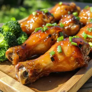 To make Maple Glazed Chicken Drumsticks, you will need: - 8 chicken drumsticks - 1/2 cup pure maple syrup - 1/4 cup soy sauce - 2 tablespoons apple cider vinegar - 2 cloves garlic, minced - 1 teaspoon ground ginger - 1 teaspoon smoked paprika - 1/2 teaspoon black pepper - 1/2 teaspoon salt - 1 tablespoon cornstarch (optional, for thickening) - 2 tablespoons chopped green onions (for garnish) These ingredients combine to create a sweet and savory sauce that makes the chicken shine. If you want a gluten-free option for soy sauce, use coconut aminos. It has a similar taste but is made from coconut sap. This swap keeps the dish tasty while meeting gluten-free needs. You can also try tamari, which is another great soy sauce alternative. To elevate the flavor of your drumsticks, consider adding: - 1 teaspoon honey for more sweetness - A pinch of red pepper flakes for heat - Fresh herbs like thyme or rosemary for an earthy note These options let you customize the glaze to match your taste. Experimenting can lead to delicious surprises! Start by making the glaze. In a bowl, add 1/2 cup of pure maple syrup. Then, pour in 1/4 cup of soy sauce. If you want a gluten-free option, use coconut aminos instead. Next, add 2 tablespoons of apple cider vinegar. This will add a nice tang. Crush and mince 2 cloves of garlic and toss them in. Now, add 1 teaspoon of ground ginger and 1 teaspoon of smoked paprika. These spices give depth to the flavor. Finally, sprinkle in 1/2 teaspoon of black pepper and 1/2 teaspoon of salt. Whisk everything together until it is well mixed. Now it’s time to cook the chicken. Place 8 chicken drumsticks in the slow cooker. Pour the maple glaze over the drumsticks. Make sure they are all coated well. Cover the slow cooker with its lid. Set it to low heat for 4-6 hours. If you are in a hurry, set it to high heat for 2-3 hours. You will know the chicken is ready when it is tender and cooked all the way through. To ensure your drumsticks are super tender, don’t rush the cooking time. Low and slow is the way to go. If you want a thicker glaze, mix 1 tablespoon of cornstarch with 1 tablespoon of cold water. This makes a slurry. In the last 30 minutes of cooking, stir this mixture into the slow cooker. This will help thicken the sauce. When they are done cooking, carefully move the drumsticks to a plate. Drizzle any remaining glaze over them. For a fresh touch, sprinkle chopped green onions on top. Enjoy your delicious meal! To thicken the sauce, use cornstarch. Mix 1 tablespoon of cornstarch with 1 tablespoon of cold water in a small bowl. This mixture is called a slurry. Add this slurry to the slow cooker in the last 30 minutes of cooking. Stir gently to mix it well. This will help the glaze become rich and sticky. When using a slow cooker, make sure to not overcrowd the chicken. Leave space for the heat to circulate. Trim any excess fat from the drumsticks for better cooking. Always cook on low heat for the best results. This makes the chicken tender and juicy. Check the internal temperature; it should reach 165°F for safety. Serve the drumsticks on a large platter. Drizzle extra glaze over the top for a beautiful finish. Pair your chicken with steamed broccoli or fluffy rice. Green onions make a great garnish for extra flavor. You can also serve it with a fresh salad for a balanced meal. {{image_2}} You can change the glaze for fun and new flavors. Try using honey instead of maple syrup. It gives a nice sweetness. You can also mix in orange juice for a bright twist. For a spicy kick, add sriracha or chili paste. Mixing in mustard adds a tangy note that pairs well with the chicken. Experiment with different herbs, like rosemary or thyme, to change the taste. Each glaze will give your drumsticks a unique flavor. While the slow cooker is great, you can also bake or grill the drumsticks. If you bake, preheat your oven to 400°F. Coat the drumsticks with the glaze, then place them on a lined baking sheet. Bake for 35-40 minutes until they reach a nice golden color. For grilling, heat the grill to medium-high. Grill each side for about 5-7 minutes. This method gives a nice smoky flavor and crispy skin. You can use a meat thermometer to check that the chicken reaches 165°F for safe eating. Adding vegetables makes the meal more balanced and tasty. Carrots and potatoes work well in the slow cooker. Simply chop them into chunks and place them with the drumsticks. They will soak up the maple glaze while cooking. You can also add bell peppers or onions. These veggies add color and flavor. Just remember to cut them into similar sizes to ensure even cooking. This way, you get a full meal in one pot, making it easy and delicious. After your meal, let the drumsticks cool down. Place them in a clean, airtight container. Keep them in the fridge for up to three days. This will help you enjoy the flavors later. You can also wrap them tightly in plastic wrap if you prefer. To reheat your drumsticks, use the oven for the best results. Preheat the oven to 350°F (175°C). Place the drumsticks on a baking sheet. Heat them for about 15-20 minutes. Make sure they reach an internal temperature of 165°F (74°C). You can also use a microwave. Just cover the drumsticks with a damp paper towel. Heat them for 1-2 minutes. Check if they are warm enough and enjoy! If you want to save some drumsticks for later, freezing is a great option. First, let them cool completely. Wrap each drumstick tightly in plastic wrap. Then, place them in a freezer-safe bag. They can stay in the freezer for up to three months. When you're ready to eat, thaw them in the fridge overnight. Reheat as mentioned above for a tasty meal. Yes, you can use chicken thighs. They will cook well in the slow cooker. Thighs are juicy and full of flavor. They may take a bit longer to cook. Just ensure they reach the right internal temperature. The best way to check is with a meat thermometer. Chicken should reach 165°F (75°C). If you don’t have one, cut into the thickest part. The meat should be white and juices should run clear, not pink. Maple glazed chicken goes well with many sides. Here are a few ideas: - Steamed broccoli - Rice or quinoa - Mashed potatoes - Roasted vegetables - A fresh green salad These sides balance the sweet glaze and add color to your plate. Enjoy experimenting with different pairings! This blog post covered how to make maple glazed chicken drumsticks. We explored the main ingredients, substitutions, and optional flavors. You learned the step-by-step process, including cooking tips. We shared tricks for thickening the sauce and suggestions for serving. Variations let you customize the dish, and storage advice helps you save leftovers. Remember, cooking should be fun and easy. Enjoy your delicious meal and experiment with different flavors!