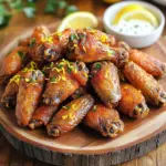 - 2 pounds chicken wings, tips removed - 2 tablespoons olive oil - 1 teaspoon lemon zest - 2 tablespoons lemon juice - 1 tablespoon black pepper - 1 teaspoon garlic powder - 1 teaspoon onion powder - 1 teaspoon paprika - 1 teaspoon salt The chicken wings are the star of this dish. I prefer fresh wings for the best taste. Make sure to trim the tips for easy cooking. The marinade brings out the flavor. I use olive oil for a nice base. The lemon zest and juice add a fresh zing. Black pepper gives it a kick, while garlic and onion powders add depth. Paprika adds a lovely color and subtle warmth. Don’t forget the salt; it enhances all the flavors. - Fresh parsley, chopped (for garnish) - Lemon wedges Garnishes make your dish pop! Fresh parsley looks great and adds a hint of earthiness. Lemon wedges are perfect for squeezing on top. They enhance the lemon flavor and add brightness. If you want your wings to shine, these garnishes are key. Preheating the Air Fryer Start by setting your air fryer to 400°F (200°C). Preheat it for about 5 minutes. This step is key for crispy wings. Marinating the Wings In a large bowl, mix olive oil, lemon zest, lemon juice, black pepper, garlic powder, onion powder, paprika, and salt. Stir until well combined. Add the chicken wings to the bowl and toss them in the marinade. Make sure each wing gets coated. Let the wings sit for at least 30 minutes. You can refrigerate them for up to 2 hours for more flavor. Air Frying Process Place the marinated wings in a single layer in the air fryer basket. Avoid overcrowding to help them crisp up. Set your air fryer to cook for 25-30 minutes. Flipping for Crispiness Halfway through cooking, flip the wings. This will help them cook evenly and get that nice golden brown color. When done, they should look crispy and delicious. - Proper Air Fryer Setup: Preheat your air fryer to 400°F. This step helps the wings cook evenly. A hot air fryer leads to crispy skin. It’s key for that perfect crunch. - Avoiding Overcrowding: Place wings in a single layer. If you stack them, they won’t crisp up as well. Give them space to breathe. This allows hot air to circulate and cook them perfectly. - Additional Seasonings: For a twist, try adding cayenne pepper for heat. You can also use smoked paprika for a deeper flavor. Experiment with herbs like thyme or rosemary. They pair well with lemon. - Marination Duration Tips: Let the wings sit in the marinade for at least 30 minutes. For best results, marinate for up to 2 hours. This lets the flavors soak in. Longer marination brings out the best taste. {{image_2}} You can spice up your Air Fryer Lemon Pepper Crispy Wings with different flavors. Here are two fun ideas: - Spicy Lemon Pepper Wings: Add cayenne pepper or chili powder to your marinade. Start with half a teaspoon and adjust for your spice level. This adds heat but keeps the zesty lemon flavor. - Garlic Parmesan Wings: Replace lemon juice and zest with grated Parmesan cheese and minced garlic. Mix in some Italian herbs for added depth. This creates a rich, savory twist on the classic. If you don’t have an air fryer, try these methods for tasty wings: - Oven-Baked Version: Preheat your oven to 425°F (220°C). Spread the marinated wings on a baking sheet lined with foil for easy cleanup. Bake for 40-45 minutes, flipping halfway through. They’ll be crispy and golden! - Grill Option: For a smoky flavor, grill your wings. Preheat your grill to medium-high heat. Place the wings on the grill and cook for about 20-25 minutes, turning occasionally. This method adds a great char and flavor to the wings. These variations and methods keep your cooking fun and fresh! To store leftovers, first let the wings cool down. Place them in an airtight container. You can keep them in the fridge for about three to four days. If you want to keep them longer, consider freezing them. Just make sure to wrap them tightly in plastic wrap before putting them in a freezer bag. They can last up to three months in the freezer. For the best crispiness, use your air fryer or oven. Preheat your air fryer to 375°F (190°C). Place the wings in a single layer in the basket. Air fry them for about 5 to 7 minutes. If using the oven, set it to 375°F (190°C) and bake for 10 to 15 minutes. This will help keep the wings crispy and tasty. Avoid using the microwave, as it can make them soggy. Yes, you can use frozen chicken wings. First, you need to thaw them. To do this, place the wings in the fridge overnight or submerge them in cold water for about an hour. Once thawed, pat them dry. This step helps the wings get crispy. Lemon pepper wings pair well with various dipping sauces. Here are some ideas: - Ranch dressing - Blue cheese dressing - Honey mustard - Spicy mayo These sauces add extra flavor and make the meal even better. Check the internal temperature to know if the wings are done. The safe temperature for chicken is 165°F (74°C). Use a meat thermometer to check the thickest part of the wing. When they reach this temperature, they are ready to enjoy. You learned how to make delicious chicken wings in an air fryer. First, we covered the key ingredients like chicken, marinade, and garnishes. Then, I shared clear steps for preparation and cooking. I offered tips for crispiness and flavor boosts, plus tasty variations. Finally, we talked about storage and reheating for leftover wings. Try these simple methods at home. Enjoy tasty wings that impress friends and family!