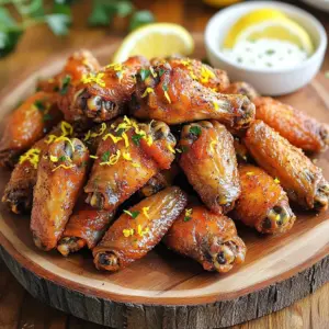 - 2 pounds chicken wings, tips removed - 2 tablespoons olive oil - 1 teaspoon lemon zest - 2 tablespoons lemon juice - 1 tablespoon black pepper - 1 teaspoon garlic powder - 1 teaspoon onion powder - 1 teaspoon paprika - 1 teaspoon salt The chicken wings are the star of this dish. I prefer fresh wings for the best taste. Make sure to trim the tips for easy cooking. The marinade brings out the flavor. I use olive oil for a nice base. The lemon zest and juice add a fresh zing. Black pepper gives it a kick, while garlic and onion powders add depth. Paprika adds a lovely color and subtle warmth. Don’t forget the salt; it enhances all the flavors. - Fresh parsley, chopped (for garnish) - Lemon wedges Garnishes make your dish pop! Fresh parsley looks great and adds a hint of earthiness. Lemon wedges are perfect for squeezing on top. They enhance the lemon flavor and add brightness. If you want your wings to shine, these garnishes are key. Preheating the Air Fryer Start by setting your air fryer to 400°F (200°C). Preheat it for about 5 minutes. This step is key for crispy wings. Marinating the Wings In a large bowl, mix olive oil, lemon zest, lemon juice, black pepper, garlic powder, onion powder, paprika, and salt. Stir until well combined. Add the chicken wings to the bowl and toss them in the marinade. Make sure each wing gets coated. Let the wings sit for at least 30 minutes. You can refrigerate them for up to 2 hours for more flavor. Air Frying Process Place the marinated wings in a single layer in the air fryer basket. Avoid overcrowding to help them crisp up. Set your air fryer to cook for 25-30 minutes. Flipping for Crispiness Halfway through cooking, flip the wings. This will help them cook evenly and get that nice golden brown color. When done, they should look crispy and delicious. - Proper Air Fryer Setup: Preheat your air fryer to 400°F. This step helps the wings cook evenly. A hot air fryer leads to crispy skin. It’s key for that perfect crunch. - Avoiding Overcrowding: Place wings in a single layer. If you stack them, they won’t crisp up as well. Give them space to breathe. This allows hot air to circulate and cook them perfectly. - Additional Seasonings: For a twist, try adding cayenne pepper for heat. You can also use smoked paprika for a deeper flavor. Experiment with herbs like thyme or rosemary. They pair well with lemon. - Marination Duration Tips: Let the wings sit in the marinade for at least 30 minutes. For best results, marinate for up to 2 hours. This lets the flavors soak in. Longer marination brings out the best taste. {{image_2}} You can spice up your Air Fryer Lemon Pepper Crispy Wings with different flavors. Here are two fun ideas: - Spicy Lemon Pepper Wings: Add cayenne pepper or chili powder to your marinade. Start with half a teaspoon and adjust for your spice level. This adds heat but keeps the zesty lemon flavor. - Garlic Parmesan Wings: Replace lemon juice and zest with grated Parmesan cheese and minced garlic. Mix in some Italian herbs for added depth. This creates a rich, savory twist on the classic. If you don’t have an air fryer, try these methods for tasty wings: - Oven-Baked Version: Preheat your oven to 425°F (220°C). Spread the marinated wings on a baking sheet lined with foil for easy cleanup. Bake for 40-45 minutes, flipping halfway through. They’ll be crispy and golden! - Grill Option: For a smoky flavor, grill your wings. Preheat your grill to medium-high heat. Place the wings on the grill and cook for about 20-25 minutes, turning occasionally. This method adds a great char and flavor to the wings. These variations and methods keep your cooking fun and fresh! To store leftovers, first let the wings cool down. Place them in an airtight container. You can keep them in the fridge for about three to four days. If you want to keep them longer, consider freezing them. Just make sure to wrap them tightly in plastic wrap before putting them in a freezer bag. They can last up to three months in the freezer. For the best crispiness, use your air fryer or oven. Preheat your air fryer to 375°F (190°C). Place the wings in a single layer in the basket. Air fry them for about 5 to 7 minutes. If using the oven, set it to 375°F (190°C) and bake for 10 to 15 minutes. This will help keep the wings crispy and tasty. Avoid using the microwave, as it can make them soggy. Yes, you can use frozen chicken wings. First, you need to thaw them. To do this, place the wings in the fridge overnight or submerge them in cold water for about an hour. Once thawed, pat them dry. This step helps the wings get crispy. Lemon pepper wings pair well with various dipping sauces. Here are some ideas: - Ranch dressing - Blue cheese dressing - Honey mustard - Spicy mayo These sauces add extra flavor and make the meal even better. Check the internal temperature to know if the wings are done. The safe temperature for chicken is 165°F (74°C). Use a meat thermometer to check the thickest part of the wing. When they reach this temperature, they are ready to enjoy. You learned how to make delicious chicken wings in an air fryer. First, we covered the key ingredients like chicken, marinade, and garnishes. Then, I shared clear steps for preparation and cooking. I offered tips for crispiness and flavor boosts, plus tasty variations. Finally, we talked about storage and reheating for leftover wings. Try these simple methods at home. Enjoy tasty wings that impress friends and family!