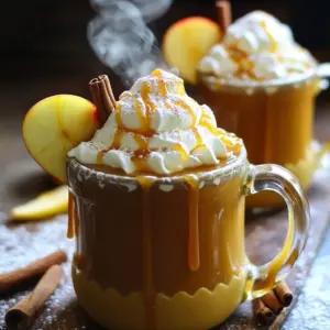- 4 cups apple cider - 1/2 cup caramel sauce + extra for drizzling - 1 cinnamon stick - 1/2 teaspoon ground nutmeg - 1/4 teaspoon ground cloves - 1 cup heavy whipping cream - 2 tablespoons powdered sugar - 1 teaspoon vanilla extract - Apple slices and cinnamon sticks for garnish To make cozy caramel apple cider with whipped cream, gather these simple ingredients. Fresh apple cider gives a sweet base. The caramel sauce adds a rich flavor. Spices like cinnamon, nutmeg, and cloves bring warmth. Heavy whipping cream makes the topping creamy and light. For the whipped cream, mix sugar and vanilla to enhance the taste. You can also add garnishes like apple slices and extra cinnamon sticks for a festive touch. These ingredients create a comforting drink perfect for chilly days. The balance of sweet and spice warms both the heart and the soul. To start, gather your ingredients. First, combine the apple cider, 1/2 cup of caramel sauce, the cinnamon stick, nutmeg, and cloves in a pot. Stir this mix well to blend the flavors. Next, heat the pot over medium heat. Keep an eye on it and let it steam. Make sure it does not boil. This step helps the spices release their flavors. Once it is hot, remove the pot from the heat and take out the cinnamon stick. Now, let's make the whipped cream. In a separate bowl, pour in the heavy cream, powdered sugar, and vanilla extract. Use an electric mixer to whip this mixture. Whip until you see soft peaks form. This means the cream is light and fluffy, perfect for topping your cider. It’s time to serve! Pour the warm caramel apple cider into mugs. Add a generous dollop of whipped cream on top of each mug. For the final touch, drizzle some extra caramel sauce over the whipped cream. If you like, garnish with apple slices and a cinnamon stick. Enjoy your cozy treat! To adjust spice levels, you can add more or less nutmeg and cloves. If you want a stronger taste, increase the nutmeg to 1 teaspoon. For a milder flavor, use only a pinch. Mixing in a splash of fresh lemon juice brightens the cider. It adds a nice zing to the sweet caramel. To make the cider richer, consider adding an extra 1/4 cup of caramel sauce. This will give the drink a deeper sweetness. You can also stir in a splash of apple brandy for warmth. This little touch makes the cider perfect for cold nights. Always use chilled bowls and utensils when whipping cream. Cold tools help the cream whip faster and better. You can chill your mixing bowl in the freezer for about 10 minutes before using it. This small step makes a big difference. To achieve the perfect consistency, whip the cream until soft peaks form. This means the cream should hold its shape but still be smooth. If you whip it too long, it will turn into butter. Stop when it gets fluffy and light. Pair your cozy caramel apple cider with seasonal snacks. Think about warm cinnamon rolls or spiced nuts. These snacks complement the cider's flavors well. For entertaining guests, serve the cider in clear mugs. This allows everyone to see the creamy topping. You can also offer fun garnishes, like extra apple slices and cinnamon sticks. This makes it more festive and inviting. {{image_2}} You can switch up the sweetener to change the flavor. Instead of caramel, try using maple syrup or honey. These natural sweeteners add a unique taste while keeping it sweet. For a vegan option, consider coconut cream or almond milk whipped cream. These alternatives are creamy and rich, making your cider still delightful. Adding new flavors can make your cider special. Try mixing in a splash of vanilla bean to enhance the sweetness. Orange zest can add a bright, fresh note to the drink. You can also play with spices. Adding a pinch of ginger or cardamom gives a warm kick. Experimenting with spices lets you create a cider that fits your taste. Seasonal changes bring new fun ideas for your cider. In fall, add pumpkin spice for a cozy twist. This spice mix warms you up and feels festive. For the holidays, peppermint can create a refreshing treat. Just add a few crushed peppermint candies to the whipped cream. This gives a fun flavor and a colorful touch to your drink. To store unused cider, follow these steps: - Pour the leftover cider into an airtight container. - Seal the container tightly to keep air out. - Place it in the fridge. For the whipped cream, do this: - Store it in a separate airtight container. - Place a layer of plastic wrap directly on the cream before sealing. - Keep it in the fridge to maintain freshness. When you want to enjoy the cider again, here’s how to reheat it: - Pour the cider into a pot. - Heat it over medium heat until it's warm but do not boil. For the whipped cream, if it has lost its shape: - Use an electric mixer again to whip it lightly. - This helps restore the fluffy texture. The cider can be stored for about 3 to 5 days in the fridge. Watch for these signs of spoilage: - A sour smell. - Changes in color. - Any unusual texture or separation. If you notice any of these, it's best to toss it. To make caramel apple cider from scratch, you need to create your own caramel sauce. Start with sugar and water. Cook the sugar until it melts and turns golden. This process takes about 10 minutes. Be careful, as it can burn easily. Add butter and cream to the melted sugar. Stir until smooth. Making caramel from scratch gives your cider a richer flavor. Store-bought sauces may taste good, but homemade caramel has a fresh taste. It also allows you to control the sweetness. You can adjust it to your liking. Yes, you can make caramel apple cider in advance. Store the cider in a sealed container in the fridge. It will stay fresh for about three days. To reheat, pour it into a pot and warm it over low heat. Stir often to prevent burning. For the whipped cream, it’s best to make it fresh. If you have leftovers, store it in an airtight container. When ready to use, you might need to whip it again to regain its texture. If you need a dairy-free option, try coconut cream or almond cream. Both can whip up nicely. They add a unique flavor to your cider. For a lower-fat version, use half-and-half or whole milk. They won't whip as well but will still add creaminess. Another option is to blend silken tofu with a bit of vanilla. This gives a smooth texture without heavy cream. This blog post shared a simple recipe for caramel apple cider. You learned about the ingredients, step-by-step cooking instructions, and some helpful tips. We also explored fun variations to keep your cider fresh and exciting. Finally, I provided storage tips to maintain flavor and quality. Enjoy crafting your apple cider, and don’t be afraid to experiment!
