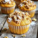 - 1 ½ cups all-purpose flour - 1 cup canned pumpkin puree - ¾ cup granulated sugar - ½ cup brown sugar - ½ cup vegetable oil - 2 large eggs - 1 teaspoon vanilla extract - 1 teaspoon baking powder - ½ teaspoon baking soda - 1 teaspoon ground cinnamon - ½ teaspoon ground nutmeg - ½ teaspoon ground ginger - ¼ teaspoon ground cloves - ½ teaspoon salt To make these muffins, you need a few key items. First, the flour gives the muffins structure. The canned pumpkin puree adds moisture and a rich flavor. You will use both granulated and brown sugars for sweetness. The vegetable oil helps keep the muffins moist. The eggs act as a binder. Don’t forget the spices! They make these muffins taste like fall. - ½ cup all-purpose flour - ⅓ cup brown sugar - ½ teaspoon ground cinnamon - ¼ cup unsalted butter, melted - ¼ cup chopped walnuts or pecans (optional) The streusel topping makes these muffins extra special. The flour and brown sugar mix with cinnamon for a sweet crunch. Melted butter binds it all together. If you like, add nuts for some crunch. Each muffin has about 200 calories. They contain 10 grams of fat, 28 grams of carbs, and 3 grams of protein. This makes them a tasty treat but still a bit light. Enjoy them as a breakfast item or a snack. Keep in mind the balance of flavors and textures, which makes every bite enjoyable. To start, gather your ingredients. In a large bowl, mix the dry ingredients first. Combine the flour, baking powder, baking soda, spices, and salt. Whisk them together well, and set aside. In another bowl, blend the granulated sugar, brown sugar, and vegetable oil. Mix until it’s smooth. Now, add the eggs and pumpkin puree. Mix these until well combined. Finally, fold the dry mix into the wet mix. Stir gently until just combined. Avoid overmixing; you want the muffins to be light. Now, let’s make the streusel topping. In a small bowl, combine the flour, brown sugar, and cinnamon. Pour in the melted butter, and mix until it looks crumbly. If you like, add chopped walnuts or pecans for a delightful crunch. This topping adds a wonderful texture to your muffins. Preheat your oven to 350°F (175°C). Line a muffin tin with paper liners or grease it lightly. Spoon the muffin batter into each cup, filling them about two-thirds full. Sprinkle the streusel topping generously over each muffin. Bake them for 20 to 25 minutes. Check for doneness by inserting a toothpick; it should come out clean. Once baked, let the muffins cool in the pan for 5 minutes. Then, transfer them to a wire rack. This cooling method helps keep them moist and tasty. Baking can be tricky. Many people make mistakes. Some common issues include overmixing the batter. Overmixing can lead to tough muffins. Always mix just until combined. Another mistake is improper measuring. Use a kitchen scale for accuracy. This helps you get the right amount of flour. Too much flour can make muffins dry. Keeping muffins moist is key. One secret is to use oil instead of butter. Oil keeps the muffins soft and tender. Another trick is to add pumpkin puree. The puree brings moisture and flavor. You can also try adding yogurt or sour cream. These ingredients keep the muffins fluffy and delicious. To boost flavor, add extra spices. Try using more cinnamon or nutmeg. You can also add vanilla extract for depth. If you want a twist, use almond or maple extract. Chopped nuts can add texture and crunch. Don’t forget to taste the batter. Adjust spices to match your preference. Enjoy experimenting with flavors! {{image_2}} You can make these muffins gluten-free. Use a 1:1 gluten-free flour blend instead of all-purpose flour. For those who need dairy-free options, swap the butter in the streusel for coconut oil. You can also use almond milk instead of regular milk. These changes keep the muffins tasty and safe for all diets. Want to change up the flavor? Try adding chocolate chips for a sweet twist. Dried cranberries or raisins work well, too. If you prefer nuts, feel free to mix in pecans or almonds. Each addition brings new tastes that make these muffins even more fun. You can add more fall flavors to these muffins. Think about mixing in chopped apples or pears for a fruity touch. A sprinkle of pumpkin seeds on top adds crunch and color. You can also decorate your muffins with a drizzle of caramel sauce. This makes them extra special for autumn gatherings. To keep your Pumpkin Spice Streusel Muffins fresh, store them at room temperature. Use an airtight container or a resealable bag. This helps prevent them from drying out. Place parchment paper between layers if stacking. They can stay fresh for up to three days. For longer storage, consider freezing. To freeze your muffins, follow these easy steps: 1. Allow the muffins to cool completely. 2. Wrap each muffin tightly in plastic wrap. 3. Place the wrapped muffins in a freezer-safe bag or container. 4. Label the bag with the date. 5. Store them in the freezer for up to three months. When you're ready to enjoy a muffin, simply remove it from the freezer. Let it thaw in the fridge overnight, or leave it at room temperature for a few hours. To reheat your muffins, use one of these methods: - Microwave: Place a muffin on a plate and heat for 15-20 seconds. This keeps them warm and moist. - Oven: Preheat your oven to 350°F (175°C). Wrap muffins in foil and heat for about 10 minutes. This method crisps the outside while keeping the inside soft. Enjoy your muffins warm for the best taste! Yes, you can use fresh pumpkin. Here are some tips for making fresh pumpkin puree: - Choose the Right Pumpkin: Use sugar pumpkins or pie pumpkins. They are sweeter and smoother. - Cooking Method: Cut the pumpkin in half, remove seeds, and roast it at 350°F for about an hour. - Pureeing: Scoop out the flesh and blend it until smooth. You need about 1 cup of this puree for the muffins. Fresh pumpkin adds a nice flavor and texture, making your muffins even more special. To make these muffins vegan, you can substitute eggs and dairy. Here are some ideas: - Egg Substitutes: Use 1/4 cup of unsweetened applesauce or 1/4 cup of mashed banana for each egg. - Dairy Alternatives: Replace vegetable oil with coconut oil or use almond milk in place of any dairy. These swaps allow everyone to enjoy these tasty muffins, keeping them fluffy and delicious. Pair these muffins with some great drinks and toppings. Here are a few ideas: - Drinks: Try serving them with hot coffee, spiced chai, or apple cider. - Toppings: Add a drizzle of icing, a dollop of whipped cream, or some pumpkin butter on top. These options enhance the warm, cozy flavors of the muffins and make your snack time even better! In this blog post, I covered everything you need to make delicious Pumpkin Spice Streusel Muffins. We explored the key ingredients, step-by-step instructions, and tips to avoid common mistakes. I shared how to keep your muffins fresh and offered fun variations. These muffins can shine at any fall gathering. Enjoy experimenting with flavors and storage ideas. Each step will lead you to a tasty treat. Trust the process, and happy baking!