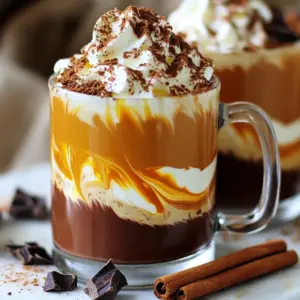 - 2 cups milk (dairy or non-dairy) - 1/2 cup pumpkin puree - 1/4 cup unsweetened cocoa powder - 1/4 cup sugar (adjust to taste) - 1 teaspoon vanilla extract - 1 teaspoon pumpkin pie spice - A pinch of salt - Whipped cream for topping (optional) - Dark chocolate shavings for garnish (optional) To make the perfect pumpkin hot chocolate, start with your main ingredients. The milk serves as the base, giving a creamy texture. You can use dairy or non-dairy options, depending on your needs. The pumpkin puree adds rich flavor and a nice autumn color. Unsweetened cocoa powder provides the chocolatey goodness. Adjust the sugar to fit your taste. A bit of vanilla extract adds warmth to the mix. For extra flavor, include pumpkin pie spice. This mix of spices brings out the fall vibes. A pinch of salt enhances all the flavors. If you want to make it special, top your drink with whipped cream. Dark chocolate shavings add a lovely touch. They make your drink look as good as it tastes! 1. In a medium saucepan, combine 2 cups of milk and 1/2 cup of pumpkin puree over medium heat. 2. Whisk gently until both ingredients blend well and become warm. 3. Add 1/4 cup of unsweetened cocoa powder, 1/4 cup of sugar (adjust to your taste), 1 teaspoon of vanilla extract, 1 teaspoon of pumpkin pie spice, and a pinch of salt. 4. Continue to whisk until the cocoa powder fully dissolves, making a smooth mixture. 5. Heat the mixture until hot but not boiling. Stir occasionally to prevent sticking. 1. Pour the hot chocolate into mugs. 2. Top it with whipped cream and sprinkle extra pumpkin pie spice. 3. For a special touch, add dark chocolate shavings on top. Serve this cozy drink warm and enjoy the flavors of fall! To make your pumpkin hot chocolate just right, adjust the sweetness and spice levels. Start with the base recipe. Taste after mixing in the sugar and pumpkin pie spice. If you want it sweeter, add more sugar. For more spice, sprinkle in extra pumpkin pie spice. You can always tweak it, so it fits your taste. If you need a dairy-free option, choose your favorite non-dairy milk. Almond, oat, or coconut milk works great. Each type adds a unique flavor to the drink. Coconut milk will give it a creamier texture, while almond milk keeps it light. For a lovely presentation, use clear glass mugs. This lets everyone see the rich, inviting color of your drink. It adds a nice touch to your fall gathering. To make it even more festive, add a cinnamon stick in each mug. Not only does it look great, but it also adds a hint of spice as you sip. You can also sprinkle a little extra pumpkin pie spice on top. Or, if you like, add dark chocolate shavings for a fancy finish. {{image_2}} To make vegan pumpkin hot chocolate, swap dairy milk with a non-dairy option. Use almond, oat, or coconut milk. These options add various flavors while keeping it creamy. For the whipped cream, try coconut whipped cream or a store-bought vegan version. This way, you can enjoy a rich drink without any animal products. Adding spices can elevate your pumpkin hot chocolate. Try adding a pinch of nutmeg or ginger for warmth. You can also include a little cinnamon for extra depth. Adjust the amount to your taste. This way, you create a drink that warms you from the inside out. The blend of spices makes every sip a delightful experience. Want a cold treat? Make an iced version! Start with the same ingredients, but cool the mixture first. After heating, let it cool in the fridge. Once chilled, pour it over ice in a tall glass. Top with whipped cream and a sprinkle of pumpkin pie spice. This version is perfect for warm days when you crave pumpkin flavor without the heat. To store leftovers, let the pumpkin hot chocolate cool down. Pour it into an airtight container. You can keep it in the fridge for up to three days. Make sure to label the container with the date. This way, you can track how long it has been stored. If you want to save space, use smaller containers for single servings. When you’re ready to enjoy your pumpkin hot chocolate again, reheating is easy. Pour the cold hot chocolate into a saucepan. Heat it over low to medium heat. Stir often to prevent it from sticking. It should warm up nicely, but don’t let it boil. If you prefer, you can use a microwave. Just heat it in short bursts of 30 seconds. Stir in between to make sure it heats evenly. Adjust sweetness or spice if needed before serving. To make pumpkin hot chocolate vegan, swap the milk for a non-dairy option. You can use almond, soy, or oat milk. For the whipped cream, use coconut cream or a vegan alternative. Ensure the sugar is vegan-friendly, as some sugars are processed with bone char. Yes, you can use fresh pumpkin. First, cook and puree a small pumpkin. Cut it in half, remove the seeds, and roast it until soft. Let it cool, then scoop out the flesh. Blend it until smooth. This adds a fresh flavor but may require more effort. Pumpkin hot chocolate lasts about three days in the fridge. Store it in an airtight container to keep it fresh. Before serving, reheat it gently on the stove or in the microwave. Stir well to blend any settled ingredients. Pumpkin hot chocolate is a delight you can easily make. We discussed the main and optional ingredients, plus how to prepare and serve this cozy drink. You learned about customizing flavors and storage tips to enjoy it longer. In the end, this treat can bring warmth to any day. Whether you like it vegan or spiced up, you have options. Enjoy making your special cup today!