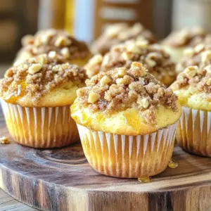 - 2 cups all-purpose flour - 1 cup brown sugar, packed - 1 tablespoon baking powder - 1/2 teaspoon baking soda - 1/2 teaspoon salt - 1/2 cup unsalted butter, melted - 2 large eggs - 1 cup buttermilk (or 1 cup milk with 1 tablespoon vinegar) - 1 teaspoon vanilla extract - 1/2 cup chopped nuts (walnuts or pecans) - For the streusel topping: - 1/3 cup all-purpose flour - 1/3 cup brown sugar, packed - 1 teaspoon ground cinnamon - 2 tablespoons unsalted butter, cold and diced Gather these ingredients before you start. The dry ingredients form the base of the muffin. The wet ingredients add moisture and flavor. Optional nuts give a nice crunch. The streusel topping adds a sweet, crumbly finish. Each part plays an important role in making your muffins delicious. Preheat your oven to 350°F (175°C). Line a muffin tin with paper liners. You can also grease it with non-stick spray. This helps the muffins come out easily after baking. In a large bowl, mix together 2 cups of all-purpose flour, 1 cup of brown sugar, 1 tablespoon of baking powder, 1/2 teaspoon of baking soda, and 1/2 teaspoon of salt. Whisk these until they blend well. This mix gives muffins their nice rise and sweet flavor. In another bowl, combine 1/2 cup of melted unsalted butter, 2 large eggs, 1 cup of buttermilk, and 1 teaspoon of vanilla extract. Whisk until everything is smooth. This creates a rich base for your muffins. Now, slowly add the wet mix to the dry mix. Stir gently until just combined. A few lumps are fine. If you like nuts, fold in 1/2 cup of chopped walnuts or pecans at this stage. Don’t overmix; this keeps your muffins tender. For the streusel topping, in a small bowl, combine 1/3 cup of all-purpose flour, 1/3 cup of brown sugar, and 1 teaspoon of ground cinnamon. Add 2 tablespoons of cold diced butter. Use a fork or your fingers to mix until it looks like coarse crumbs. This adds a sweet crunch on top. Divide the muffin batter into the muffin cups, filling each about 2/3 full. Generously sprinkle the streusel topping over each muffin. Bake in your preheated oven for 18-20 minutes. To check if they are done, insert a toothpick into the center. If it comes out clean, your muffins are ready. To make your muffins moist, do not overmix the batter. When you mix the wet and dry ingredients, stir until just combined. A few lumps are okay. Overmixing makes the muffins tough. Use room temperature ingredients for better mixing. Also, fill the muffin cups about two-thirds full for a perfect rise. You can add spices like nutmeg or ginger for a warm flavor. Consider mixing in chocolate chips or dried fruit. Chopped nuts, like walnuts or pecans, add crunch and taste. You can also switch brown sugar for maple syrup for a unique twist. Serve the muffins warm on a rustic wooden platter. Drizzle honey on top for extra sweetness. You can add fresh fruit or a sprinkle of powdered sugar for a nice touch. For a fun idea, place muffins in colorful liners. This makes them look festive and inviting. Enjoy! {{image_2}} For those with dietary needs, you can easily adapt this recipe. - Gluten-free options: Use a gluten-free flour blend instead of all-purpose flour. Look for one with xanthan gum for better texture. - Dairy-free alternatives: Swap buttermilk for almond milk or oat milk mixed with a bit of vinegar. Use coconut oil instead of butter for a dairy-free option. You can mix up the flavor of your muffins with simple tweaks. - Different nut options: Try using almonds or hazelnuts instead of walnuts or pecans. Each nut brings a unique taste and texture. - Adding fruits: Fold in fresh blueberries or ripe bananas into the batter for extra moisture and flavor. These fruits add a pop of color and sweetness. Incorporate seasonal flavors to keep things exciting. - Incorporating seasonal spices: Add a pinch of nutmeg or pumpkin spice in fall for a cozy twist. In winter, consider a sprinkle of ginger for warmth. - Toppings: Use a sprinkle of toasted coconut in the summer or a drizzle of maple syrup in spring for a fresh touch. These variations ensure your brown sugar streusel muffins stay fun and tasty no matter the season! To keep your brown sugar streusel muffins fresh, store them in an airtight container. This helps lock in moisture. Place a paper towel in the container. It absorbs excess moisture and keeps muffins from getting soggy. If you have leftover muffins, let them cool completely before sealing them up. This prevents condensation from making them wet. Freezing brown sugar streusel muffins is easy. First, wrap each muffin in plastic wrap. Then, place them in a freezer-safe bag or container. This keeps them fresh for up to three months. When you want to enjoy a muffin, take one out and let it thaw at room temperature. You can also warm it in the microwave for about 15-20 seconds. At room temperature, these muffins stay fresh for about three days. If you want them to last longer, store them in the fridge. In the fridge, they can last up to a week. Just remember to seal them well to keep them tasty! Yes, you can make these muffins ahead. Bake them and let them cool. Store them in an airtight container for up to three days. You can also freeze them for up to three months. Just thaw overnight in the fridge before serving. Your muffins are done when a toothpick comes out clean. Insert it in the center of a muffin. If it’s wet or sticky, bake them a few more minutes. They should be golden brown and spring back when touched. Yes, you can skip the nuts if you don't like them. The muffins will still taste great without them. You can add chocolate chips or dried fruit instead for extra flavor. Yes, you can use regular milk. To make it like buttermilk, add one tablespoon of vinegar to the milk. Let it sit for about five minutes. This helps create a similar tangy flavor. To reheat muffins, place them in the microwave for about 10-15 seconds. You can also warm them in the oven at 350°F (175°C) for about five minutes. This will bring back their soft texture and warmth. This blog post covered the essential ingredients and steps for making delicious muffins. I shared tips for keeping them moist and variations to make them your own. Remember, the key is to mix carefully and enjoy creativity with flavors. Quick storing tips help maintain freshness, and FAQs clear up common doubts. With these insights, you can bake perfect muffins anytime. You'll love the results, and sharing them will be a treat for everyone. Happy baking!