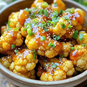 - 1 medium head of cauliflower, cut into bite-sized florets - 3 tablespoons sweet chili sauce - 2 tablespoons cornstarch - 1 tablespoon olive oil - 1 teaspoon garlic powder - 1 teaspoon onion powder - Salt and pepper to taste - Chopped green onions and sesame seeds for garnish - Additional spices for flavor variations - Alternative sauces - Air fryer - Mixing bowl - Measuring spoons Gathering the right ingredients is key for this dish. Start with a fresh head of cauliflower. The florets should be small enough to cook evenly. Sweet chili sauce adds a nice kick. Cornstarch helps to create that crispy texture we all love. Olive oil enhances the flavor. Garlic and onion powders add depth. Don’t forget to season with salt and pepper. Top with green onions and sesame seeds for a tasty finish. If you want to spice things up, feel free to add extra spices like paprika or cumin. You can also swap out the sweet chili sauce for something like teriyaki or barbecue sauce for a twist. Make sure you have your air fryer ready and a mixing bowl handy. Measuring spoons will help you get the right amounts. Enjoy this crispy delight! Start by rinsing the head of cauliflower. Cut it into bite-sized florets. Make sure the pieces are even in size. This helps them cook evenly. After cutting, pat the florets dry with a towel. Drying is key. It helps the coating stick and makes the cauliflower crispy. If they are wet, they won’t crisp up well. In a large bowl, mix the sweet chili sauce with olive oil. Add garlic powder, onion powder, salt, and pepper. Stir until everything is well combined. The sauce will add flavor and a sticky texture. This coating is what makes the cauliflower so tasty! Next, add the cauliflower florets into the bowl. Toss them gently in the sauce mixture. Then, sprinkle the cornstarch over the coated florets. Toss again to cover each piece. This step is important for getting that perfect crispiness. Preheat your air fryer to 400°F (200°C). Place the florets in the basket in a single layer. Cook for 12 to 15 minutes. Shake the basket halfway through. This ensures even cooking. Check for crispiness. If you want them crispier, cook for an extra 2 to 3 minutes. You’ll want them golden and crunchy! To get that perfect crunch, cornstarch is key. It absorbs moisture and helps the cauliflower crisp up. You want to coat each floret well. Make sure your air fryer is hot at 400°F. This high heat cooks quickly and seals in the crunch. You can spice things up! Try adding red pepper flakes for heat. A dash of soy sauce brings umami flavor. If you love garlic, add more garlic powder. You can even mix in some ginger for a unique twist. Feel free to experiment with your favorite sauces too. Garnish your cauliflower with chopped green onions and sesame seeds. This adds color and crunch. Serve it with a side of rice for a complete meal. You can pair it with a salad for a fresh touch. This dish also works great as a party snack! {{image_2}} You can swap sweet chili sauce for many other tasty sauces. Try using teriyaki sauce for a sweet and savory twist. Alternatively, a spicy sriracha sauce can bring heat to the dish. You might even enjoy buffalo sauce for a zesty kick. Each sauce gives a new taste, making your cauliflower exciting each time. Cauliflower isn't the only veggie that works well in the air fryer. Broccoli florets cook up crispy and delicious too. You can also try Brussels sprouts, cut in half. Carrots, cut into sticks, can add a sweet crunch. Even zucchini slices can make a great snack. Each of these veggies can be coated and air-fried just like cauliflower. If you want to make a vegan version, you can create a homemade sweet chili sauce. Combine 1/4 cup of maple syrup with 2 tablespoons of soy sauce. Add 1 tablespoon of rice vinegar and a pinch of red pepper flakes. This mix gives a nice sweet and spicy flavor. You can use this sauce to coat your cauliflower, keeping it plant-based and just as tasty. To keep your air fryer sweet chili cauliflower fresh, store it in an airtight container. Place it in the fridge as soon as it cools. It will last for about 3 to 4 days. Avoid leaving it out at room temperature for too long. This helps keep the flavors intact. When you reheat your cauliflower, you want to keep it crispy. The best way is to use the air fryer again. Preheat the air fryer to 350°F (175°C). Place the cauliflower in the basket for about 5 minutes. This method brings back its crunch. Don’t microwave it, as that will make it soggy. You can freeze air-fried cauliflower, but it may lose some texture. To freeze, let it cool down first. Spread the pieces on a baking sheet and freeze them for an hour. Then, transfer them to a freezer bag. They can last up to 2 months. When you’re ready to enjoy, cook from frozen in the air fryer at 400°F (200°C) for about 10-12 minutes. To make this dish, start with a medium head of cauliflower. Cut it into bite-sized florets. Rinse and pat them dry. In a bowl, mix 3 tablespoons of sweet chili sauce, 1 tablespoon of olive oil, 1 teaspoon of garlic powder, and 1 teaspoon of onion powder. Add salt and pepper to taste. Toss the cauliflower in this mix until well coated. Sprinkle 2 tablespoons of cornstarch over the cauliflower and gently toss to coat. Preheat your air fryer to 400°F (200°C). Cook the cauliflower for 12-15 minutes, shaking halfway through. Serve with chopped green onions and sesame seeds. Yes, you can use frozen cauliflower. Just remember to thaw it first. Pat it dry to remove excess moisture. This step helps ensure crispiness. If you skip drying, the cauliflower may become soggy. Follow the same coating and cooking steps as fresh cauliflower for best results. A good air fryer for crispy cauliflower should have a strong fan and good heat distribution. I recommend one with a basket that allows air to flow evenly. Brands like Philips and Ninja are great options. Look for one with adjustable temperature settings. This will help you achieve the perfect crispiness. Sweet chili sauce is not very spicy. It has a sweet and tangy flavor with a mild heat. The heat level can vary by brand, so check the label. If you want extra spice, you can add red pepper flakes or sriracha to the sauce mix. This will give your cauliflower a nice kick. To make this dish healthier, you can reduce the amount of sweet chili sauce. Use a low-sugar version or make your own. Replace olive oil with a cooking spray to cut down on calories. You can also add more veggies, like bell peppers or broccoli, to increase the nutrients. This blog post covered the key steps to making air fryer sweet chili cauliflower. We looked at essential ingredients, tools, and preparation methods. Perfecting the crispiness with cornstarch and temperature is vital. Remember, you can customize flavors with different sauces and spices. This dish stands out as a tasty snack or side. With these tips, you are ready to enjoy a healthier option that’s easy to prepare. Embrace your creativity and try new variations. Enjoy your cooking adventure!