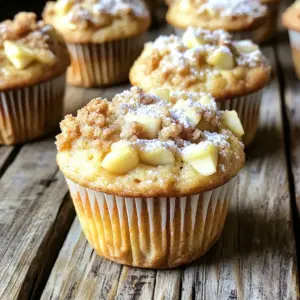 - 2 cups all-purpose flour - 1 cup granulated sugar - 1 tablespoon baking powder - 1 teaspoon baking soda - 1/2 teaspoon salt - 1 teaspoon ground cinnamon - 1/2 cup unsalted butter, melted - 1 cup buttermilk (or substitute with milk + vinegar) - 2 large eggs - 1 teaspoon vanilla extract - 2 cups peeled and diced apples (e.g., Granny Smith or Honeycrisp) - 1/2 cup all-purpose flour - 1/2 cup rolled oats - 1/3 cup brown sugar - 1/2 teaspoon ground cinnamon - 1/4 cup unsalted butter, softened In this recipe, I use simple and fresh ingredients. The dry ingredients lay the base for our muffins. Flour gives structure, while sugar adds sweetness. Baking powder and baking soda help them rise. Salt and cinnamon enhance flavor and balance the sweetness. Next, the wet ingredients bring moisture and richness. Melted butter adds a silky texture. Buttermilk keeps the muffins tender. Eggs bind everything together, while vanilla gives a lovely aroma. For the filling, I choose crisp apples. They add a burst of flavor and a nice texture. Finally, the streusel topping brings crunch and sweetness. The oats and brown sugar create a delightful contrast to the soft muffin. Gather these fresh ingredients, and you’ll be ready to create a sweet treat! - Preheat oven to 375°F (190°C) - Line muffin tin with paper liners or grease First, I start by preheating the oven. This step is key for even baking. I set it to 375°F (190°C). While the oven warms up, I prepare my muffin tin. I either line it with paper liners or grease it lightly. This keeps the muffins from sticking. - Combine flour, sugar, baking powder, baking soda, salt, and cinnamon Next, I gather my dry ingredients. In a large bowl, I mix together 2 cups of all-purpose flour, 1 cup of granulated sugar, 1 tablespoon of baking powder, 1 teaspoon of baking soda, 1/2 teaspoon of salt, and 1 teaspoon of ground cinnamon. I whisk them well to ensure even distribution. - Mix melted butter, buttermilk, eggs, and vanilla extract Now, I work on my wet ingredients. In a separate bowl, I combine 1/2 cup of melted unsalted butter, 1 cup of buttermilk, 2 large eggs, and 1 teaspoon of vanilla extract. I mix it well until everything is blended smoothly. - Gradually mix wet ingredients into dry, and fold in diced apples I slowly pour the wet mix into the dry ingredients. I stir gently until just combined. It’s important not to overmix. Then, I fold in 2 cups of peeled and diced apples, making sure they are evenly spread throughout the batter. - Combine flour, oats, brown sugar, and cinnamon; mix with butter For my streusel, I take another bowl. I mix together 1/2 cup of flour, 1/2 cup of rolled oats, 1/3 cup of brown sugar, and 1/2 teaspoon of cinnamon. After mixing, I add in 1/4 cup of softened unsalted butter. I use my fingers to combine it until it becomes crumbly. - Fill muffin tins and bake for 18-20 minutes I fill each muffin cup about 2/3 full with batter. Then, I sprinkle the streusel topping generously over each muffin. I place the tin in the oven and bake for 18-20 minutes. To check if they are done, I insert a toothpick into the center. If it comes out clean, the muffins are ready. After baking, I let them cool for 5 minutes before transferring them to a wire rack. - Store muffins in an airtight container. - They taste best when fresh but can last up to 3 days at room temperature. - Make sure all ingredients are at room temperature for the best mixing. - Avoid overmixing the batter to keep the muffins fluffy and light. - Serve muffins warm with a light dusting of powdered sugar or a drizzle of honey. - Pair them with coffee or tea for a delightful treat that enhances the flavor. {{image_2}} You can change the taste of your muffins easily. Substitute apples with other fruits. Blueberries and raspberries work great. They add a fresh twist. You can also add nuts for extra crunch. Walnuts and pecans add a nice texture and flavor. If you are gluten-free, don't worry! Use a 1:1 gluten-free flour mix. It works just like regular flour. Want a vegan version? Simply swap in plant-based milk and butter. This way, everyone can enjoy these tasty muffins. Get creative with your muffins by adding fun extras. Incorporate cinnamon chips or chocolate chips for a sweet surprise. They bring a new level of flavor. For a zesty kick, add a splash of lemon juice. It brightens the taste and makes each bite delightful. Store your muffins in an airtight container. They stay fresh for up to 3 days. If you leave them out, they may dry out fast. You can also keep them in the refrigerator. This way, they last for up to 1 week. Just make sure to seal them well to avoid moisture. Want to save some for later? Freeze your muffins in a freezer-safe container. They can stay good for up to 3 months. When you are ready to eat, just thaw them overnight in the fridge or at room temperature. Enjoy them warm for the best taste! A toothpick inserted in the center should come out clean. This means the muffins are baked through. If the toothpick has batter on it, bake a few more minutes. Keep an eye on them to avoid overbaking. Yes, any firm apple variety works well, such as Honeycrisp or Fuji. These apples hold their shape and add great flavor. Avoid soft apples like McIntosh, as they might turn mushy. Experiment with your favorites for unique tastes. Reduce sugar or substitute with honey or maple syrup. You can also add nut flour for added nutrition. This change gives a nutty flavor and boosts protein. Another option is to include more diced apples for natural sweetness. To wrap up, you learned how to make delicious apple muffins from scratch. We covered ingredients, baking steps, tips for storage, and possible variations. These muffins are easy to customize to your taste. Remember, use fresh ingredients for the best flavor. Enjoy sharing your muffins with family and friends. Happy baking!
