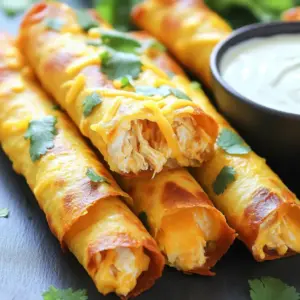 To make these tasty taquitos, you need some key ingredients: - 2 cups cooked chicken, shredded - 1/2 cup buffalo sauce - 1 cup shredded cheddar cheese - 1 tablespoon cream cheese, softened - 1 teaspoon garlic powder - 1/2 teaspoon onion powder - Salt and pepper to taste - 10 small corn tortillas - Olive oil spray for coating These ingredients come together to create a spicy, cheesy filling. The shredded chicken gives a good base, while buffalo sauce adds heat. Cream cheese keeps the mixture creamy. For extra flavor, consider adding these: - Fresh cilantro, chopped for garnish (optional) Cilantro adds a fresh touch, making your dish look bright and appealing. You can also use green onions or jalapeños if you like. You can swap out a few ingredients if needed: - Use rotisserie chicken for faster prep. - Try a different cheese, like Monterey Jack. - Swap buffalo sauce for a milder hot sauce if you prefer less heat. These substitutions make your cooking easier and still keep the flavor tasty. Don't hesitate to get creative! To start, gather your ingredients. You need cooked chicken, buffalo sauce, cheddar cheese, cream cheese, garlic powder, onion powder, salt, and pepper. In a large bowl, add the shredded chicken and buffalo sauce. Mix them well. Next, add the cheddar cheese and cream cheese. Blend these ingredients until they are fully combined. Sprinkle in the garlic powder and onion powder. Season with salt and pepper to taste. Now, your buffalo chicken mixture is ready! Next, get your corn tortillas. Heat them in the microwave for about 30 seconds. This makes them soft and easy to roll. Take one tortilla and place about 2 tablespoons of the buffalo chicken mixture at the bottom third. Carefully roll the tortilla, tucking in the edges as you go. This keeps the filling inside. Repeat this process until all the mixture is used. You should have about ten rolled taquitos. Now, it’s time to cook! Preheat your air fryer to 375°F (190°C). While it heats, lightly spray the taquitos with olive oil. This helps them become crispy. Place the taquitos in a single layer in the basket. Make sure not to overcrowd them. Cook the taquitos for 8 to 10 minutes. Flip them halfway through for even cooking. They should turn golden brown and crispy. Once done, take them out and let them cool for a few minutes. Enjoy your delicious buffalo chicken taquitos! To make your taquitos crispy, spray them with olive oil. This helps them brown nicely. Preheat your air fryer to 375°F (190°C) for best results. Cook them in a single layer, and don’t crowd the basket. Flip them halfway through cooking for even crispiness. Watch them closely; they should be golden brown in about 8-10 minutes. Warm the corn tortillas in the microwave for 30 seconds. This makes them soft and easy to roll. Place about 2 tablespoons of filling at the bottom third of each tortilla. Tuck in the sides and roll tightly. If you roll them too loosely, the filling may spill out during cooking. Buffalo chicken taquitos are great with sauces. The classic choice is extra buffalo sauce for a kick. Ranch dressing is a cool and creamy option. You can also try blue cheese dressing for a bold flavor. Don’t forget to garnish with fresh cilantro for a nice touch! {{image_2}} You can switch up the meat in your taquitos. Use shredded beef or pork for a fun twist. Ground turkey or chicken works well too. Just mix it with buffalo sauce like usual. This keeps the flavor strong and tasty. You can even try using cooked shrimp for a seafood version. Each protein brings a unique taste and texture to your meal. If you want to skip the meat, I have great options. Try using black beans or lentils for protein. Just mash them up and mix with buffalo sauce. Add in some diced bell peppers and onions for crunch. You can also use a mix of vegetables like zucchini, corn, and spinach. These add flavor and color. Don’t forget the cheese for that creamy touch! Buffalo sauce is fantastic, but don’t stop there. You can try different sauces for a new taste. BBQ sauce gives a sweet twist. Sriracha adds heat for spice lovers. For a creamy version, mix ranch or blue cheese dressing into your filling. You could even make a sweet chili sauce for a fun blend. Explore these options to find your favorite flavor combo! To store leftover taquitos, let them cool down first. Place them in an airtight container. You can keep them in the fridge for up to three days. To prevent them from getting soggy, you can use paper towels inside the container. This absorbs any moisture. For reheating, the air fryer works best. Set it to 350°F (175°C). Heat the taquitos for about 5-7 minutes. This keeps them crispy on the outside. You can also use a microwave, but they may get soft. If using a microwave, cover with a paper towel and heat for 1-2 minutes. You can freeze taquitos for later. After you roll them, place them on a baking sheet. Freeze them for about an hour until firm. Then, transfer them to a freezer bag. They can last up to three months in the freezer. When you’re ready to eat, cook them straight from frozen. Just add a few extra minutes to the cooking time. Yes, you can use flour tortillas for this recipe. Flour tortillas are softer and may be easier to roll. However, corn tortillas give a nice crunch and flavor. If you choose flour, heat them briefly to make them more pliable. This helps prevent breaking when you roll them. To spice up your Buffalo chicken taquitos, add more buffalo sauce. You can also mix in diced jalapeños or some crushed red pepper flakes. Another option is to use spicy cheese, like pepper jack or add a dash of hot sauce to the filling. Adjust the heat to your taste. Buffalo chicken taquitos taste great with ranch or blue cheese dressing. You can also serve them with extra buffalo sauce for a kick. If you prefer something different, try a creamy avocado dip or a zesty cilantro lime sauce. These options add extra flavor and make your meal more fun. In this blog post, we explored all you need to know about Buffalo Chicken Taquitos. We discussed the main and additional ingredients, along with tasty substitutions. I shared step-by-step instructions for preparing and cooking these snacks in an air fryer. You also learned tips for crispy taquitos, rolling techniques, and best sauces for dipping. Remember, you can change up proteins or go vegetarian too. With the right storage and reheating methods, your leftover taquitos will stay delicious. Enjoy making this fun dish your own!