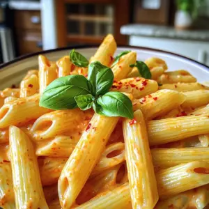 - 12 oz pasta (penne or fettuccine) - 2 large red bell peppers - 2 tablespoons olive oil - 1 small onion, diced - 3 cloves garlic, minced - ½ cup grated Parmesan cheese or nutritional yeast - 1 cup heavy cream or coconut cream for dairy-free option - Salt and pepper to taste - Fresh basil leaves for garnish - Red pepper flakes (optional) Gather these ingredients before you start. The pasta is the base of your dish. I like penne or fettuccine for this recipe. The two large red bell peppers give the sauce a rich color and sweet flavor. Olive oil helps to roast the peppers and brings out their sweetness. For flavor, I dice one small onion and mince three cloves of garlic. These add depth to the sauce. You can choose between grated Parmesan cheese or nutritional yeast for a dairy-free option. Both options add a nice creaminess. For the creamy texture, use one cup of heavy cream. If you prefer a dairy-free choice, coconut cream works well. Adjust the salt and pepper to your taste. Fresh basil leaves add a nice touch at the end. If you like heat, sprinkle in red pepper flakes. This dish is simple but packed with flavor! - Preheat your oven to 425°F (220°C). - Cut the red bell peppers in half. Remove the seeds and stems. Place them cut-side down on a baking sheet. Drizzle with two tablespoons of olive oil. - Roast the peppers in the oven for about 25 minutes. The skins should blister and blacken. Remove them from the oven. Cover with foil and let them steam for 10 minutes. This makes peeling easier. - While the peppers roast, cook 12 oz of pasta according to the package instructions. - Drain the pasta, but save a cup of the pasta water. - Once the peppers cool, peel off the skins. Add the roasted peppers to a blender. - In a medium pan, heat a little oil. Add a diced onion and sauté until soft, about 5 minutes. - Add three minced garlic cloves and cook for one more minute. Be careful not to burn the garlic. - Pour the onion and garlic into the blender with the roasted peppers. Blend until smooth. - Pour the red pepper sauce back into the pan. Stir in one cup of heavy cream and a half cup of grated Parmesan cheese. - Adjust the taste with salt and pepper. Heat gently until warmed. If the sauce is too thick, add some reserved pasta water until you reach the right consistency. - Toss the cooked pasta in the sauce until it is well coated. - Serve right away, topped with fresh basil leaves and a sprinkle of red pepper flakes for heat, if you like. To adjust the thickness of your sauce, reserve some pasta water. Once you mix the pasta and sauce, add a bit of this water. This will help thin it out if needed. Always start with a small amount. You can always add more, but it’s hard to fix a sauce that’s too watery. To keep your sauce creamy, avoid boiling it after adding cream. Just heat it gently. This way, you will keep the rich flavor and texture. Roasting bell peppers can bring out their best taste. Start by cutting the peppers in half. Remove the seeds and stems. Place them cut-side down on a baking sheet. Drizzle with olive oil and roast at 425°F for about 25 minutes. The skins should blister and blacken. When sautéing garlic, use medium heat. Add it after the onions become translucent. Cook for just one minute. Keep an eye on it to prevent burning. Burned garlic can ruin the dish. Fresh herbs can brighten your pasta. I suggest adding basil or parsley. You can also sprinkle in a bit of oregano for extra flavor. For cheese, you can try different options. Nutritional yeast works well for a dairy-free version. If you want a stronger flavor, consider using aged cheese instead of Parmesan. {{image_2}} You can easily make this dish fit your needs. For a dairy-free and vegan option, use coconut cream instead of heavy cream. Nutritional yeast is a great cheese substitute. If you're gluten-free, opt for gluten-free pasta. Brands like brown rice or chickpea pasta work well. They keep the flavor while being easy on the tummy. Want to add more to your meal? You can include protein like chicken, shrimp, or tofu. Cook the protein separately and mix it in when you toss the pasta. Vegetables can also boost nutrition. Spinach, kale, or cherry tomatoes add color and health benefits. Just sauté them with the onions for extra flavor. Pair this pasta with a fresh side salad. A simple mix of greens, tomatoes, and balsamic dressing works great. For drinks, a light white wine like Pinot Grigio is perfect. If you prefer non-alcoholic, try sparkling water with a slice of lemon. These options balance the creamy pasta nicely. To store your creamy roasted red pepper pasta, let it cool first. Place leftovers in an airtight container. I recommend using glass containers. They keep the food fresh and do not stain. Store the pasta in the fridge for up to four days. Make sure to label it with the date. This way, you know when to eat it. You can freeze this dish, but it's best to separate the pasta and the sauce. This keeps the texture nice. Use freezer-safe bags or containers for storage. When you want to eat it, thaw the pasta in the fridge overnight. Reheat the sauce on low heat, adding a little water if needed. Mix it all together when both are warm. In the fridge, the creamy roasted red pepper pasta lasts for about four days. In the freezer, it can last up to three months. Just remember to check for any signs of spoilage before eating. This helps you enjoy your pasta at its best! To make creamy roasted red pepper sauce, start by roasting red bell peppers. Preheat your oven to 425°F (220°C). Cut the peppers in half, remove the seeds, and place them cut-side down on a baking sheet. Drizzle with olive oil and roast for 25 minutes. Once roasted, peel the skins off. Blend the roasted peppers with sautéed onion and garlic until smooth. Stir in heavy cream and Parmesan cheese for creaminess. Season with salt and pepper for flavor. Yes, you can use different types of pasta. Penne and fettuccine work well, but you can try spaghetti, rigatoni, or any pasta you like. Just make sure to cook it according to the package instructions. The key is to ensure the pasta holds the sauce nicely. If you want a lighter option, you can use coconut cream. It gives a rich texture and is dairy-free. You can also try using cashew cream or a mix of milk and cornstarch to thicken your sauce. These options will keep your dish creamy without heavy cream. To add some heat, sprinkle red pepper flakes into the sauce. You can also add diced jalapeños or a dash of hot sauce for extra spice. If you like a smoky flavor, consider adding smoked paprika. Adjust the amount based on your heat preference. Yes, you can make the sauce ahead of time. After blending, store it in the fridge for up to two days. When you’re ready to serve, gently reheat it and toss it with freshly cooked pasta. This makes meal prep easy and saves time on busy days. This blog covered a tasty pasta dish with creamy roasted red pepper sauce. You learned about key ingredients, step-by-step instructions, and helpful tips for great flavor. Remember, you can adjust flavors and ingredients to fit your needs. If you're feeling creative, try adding proteins or veggies. Proper storing keeps leftovers fresh. Cook with joy, and make this dish your own!