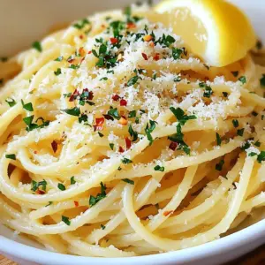 - 12 oz spaghetti - 4 tablespoons unsalted butter - 6 cloves garlic, minced - 1 teaspoon red pepper flakes (adjust to taste) - 1 cup grated Parmesan cheese - 1/2 cup fresh parsley, chopped - 1/2 cup pasta water (reserved) - Salt and pepper to taste - Zest of 1 lemon (optional) Gather these simple yet tasty ingredients before you start cooking. The spaghetti serves as the base of our dish, bringing a delightful texture. Unsalted butter adds richness. Fresh garlic gives a strong, bold flavor. Red pepper flakes bring just the right amount of heat. Grated Parmesan cheese adds a lovely creaminess. Fresh parsley will brighten the dish with its color and taste. The pasta water is key! It helps bind the sauce together. Always save some before draining. Finally, adding lemon zest is optional but highly recommended. It lifts the flavors and adds a fresh twist. Now that you know the ingredients, you are ready to create this Garlic Parmesan Spaghetti. Feel free to experiment with the amounts based on your taste! {{ingredient_image_1}} 1. Start by boiling a large pot of water. Add a good amount of salt to the water. 2. Once it boils, add the spaghetti. Cook it until it is al dente. This usually takes about 8-10 minutes. 3. Before draining, reserve 1/2 cup of the pasta water. Then, drain the spaghetti in a colander. 1. In a large skillet, melt 4 tablespoons of unsalted butter over medium heat. 2. Add 6 cloves of minced garlic to the skillet. Saut&eacute; for 1-2 minutes. You want it fragrant, not browned. 1. Stir in 1 teaspoon of red pepper flakes. Cook for another 30 seconds to wake up the flavors. 2. Add the drained spaghetti to the skillet. Toss it well to coat with the garlic butter. 3. Gradually sprinkle in 1 cup of grated Parmesan cheese while tossing. If it is too thick, add some reserved pasta water. 1. Taste your spaghetti and adjust seasoning with salt and pepper. 2. If you like, add the zest of 1 lemon for a bright touch. 3. Finally, fold in 1/2 cup of chopped fresh parsley. Toss until combined. To get the best taste, always use fresh garlic. Fresh garlic gives a strong, sweet flavor. Look for firm bulbs with no soft spots. When choosing Parmesan cheese, go for a block rather than pre-grated. Grating it yourself boosts the flavor. Aged Parmesan has a deeper taste, which works well in this dish. To prevent overcooking the spaghetti, follow the package instructions closely. Start checking it a minute or two early. You want it al dente, which means it should be firm but not hard. For spice, use red pepper flakes. Add a little at first, then taste. You can always add more if you want more heat. For serving, warm your bowls before adding the spaghetti. This keeps the dish hot for longer. Garnish with extra Parmesan and a sprinkle of fresh parsley. A lemon wedge on the side adds a pop of color and freshness. This makes your dish look as good as it tastes! Pro Tips Perfect Pasta Texture: Always cook the spaghetti until al dente for the best texture, as it will continue to cook slightly after draining. Butter vs. Olive Oil: While butter provides a rich flavor, using a blend of olive oil can add depth and a healthier twist to the dish. Cheese Quality Matters: Use freshly grated Parmesan cheese for maximum flavor and creaminess; pre-grated cheese often lacks the same richness. Herb Variations: Experiment with different herbs such as basil or thyme to add unique flavors and aromas to your garlic Parmesan spaghetti. {{image_2}} You can change up the noodles by using whole wheat or gluten-free spaghetti. Whole wheat adds a nutty taste and extra fiber. Gluten-free options help those with gluten allergies enjoy this dish. Instead of butter, try using olive oil. Olive oil gives a lighter taste and is a heart-healthy choice. It also adds a different flavor to the meal. You can use the same amount of olive oil as butter for a smooth swap. Want to make your dish heartier? Add cooked chicken or shrimp to your spaghetti. Just toss them in with the pasta at the end. They absorb the flavors well and make the meal filling. You can also add fresh vegetables like spinach, broccoli, or cherry tomatoes. Cook them briefly before adding the spaghetti. This keeps them bright and tasty. For a seasonal touch, use whatever veggies are fresh, like asparagus in spring or zucchini in summer. Experimenting with different cheeses can change the whole dish. Try mixing in Pecorino Romano for a stronger taste. You might also enjoy using a mix of mozzarella for extra creaminess. Adding fresh herbs like basil or thyme can lift the flavor. These herbs bring a nice aroma and freshness. Just sprinkle them in right before serving for the best flavor. To keep your Garlic Parmesan Spaghetti fresh, place it in an airtight container. Make sure to cool it down before sealing. This will help avoid moisture build-up. In the fridge, your spaghetti stays good for about 3 to 4 days. If you want to enjoy it later, consider freezing it. In the freezer, it can last up to 2 months. When reheating Garlic Parmesan Spaghetti, you want to keep the texture nice. The best way is to use a skillet. Heat it over medium-low heat. Add a splash of water or broth to help it steam. This keeps the pasta from drying out. Stir it gently until warmed through. To refresh the flavor, add a little extra Parmesan when you reheat. A squeeze of fresh lemon juice can also bring back some brightness. If you have fresh parsley, chop some and sprinkle it on top before serving. This adds a nice touch! Can I make Garlic Parmesan Spaghetti ahead of time? Yes, you can make Garlic Parmesan Spaghetti ahead. Cook the spaghetti and mix it with the garlic butter. Store it in the fridge for up to two days. Reheat it gently on the stove. Add a splash of pasta water to keep it moist. How can I make this recipe vegetarian? This recipe is already vegetarian! Just use vegetable broth instead of butter if you want a vegan version. You can also skip the cheese or use a plant-based cheese. What can I serve with Garlic Parmesan Spaghetti? Garlic Parmesan Spaghetti pairs well with many dishes. Serve it with a fresh salad, grilled vegetables, or garlic bread. You can also add protein like chicken or shrimp. Can I freeze Garlic Parmesan Spaghetti? You can freeze it, but the texture may change. It&rsquo;s best to freeze the spaghetti without the sauce. Use an airtight container and freeze for up to three months. Thaw it in the fridge before reheating. What's the best type of Parmesan cheese to use? Freshly grated Parmesan cheese is the best choice. It has a rich flavor and melts well. Avoid the pre-grated kind, as it often contains fillers. Look for Parmigiano-Reggiano for the best taste. Garlic Parmesan Spaghetti uses simple ingredients like butter, garlic, and cheese. You cook the spaghetti, saut&eacute; garlic in butter, and mix everything for great flavor. Remember to adjust spice and seasonings to your taste. In the end, this dish is easy, quick, and fun to make. Don&rsquo;t be afraid to try variations or add your favorite proteins. Enjoy your meal and impress friends with this simple, tasty recipe!