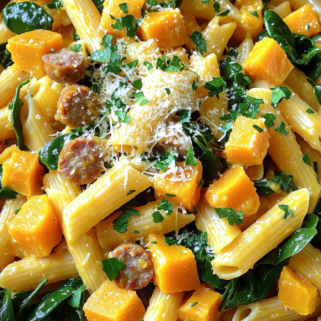 Autumn Sausage Squash Pasta Delightful and Simple Meal