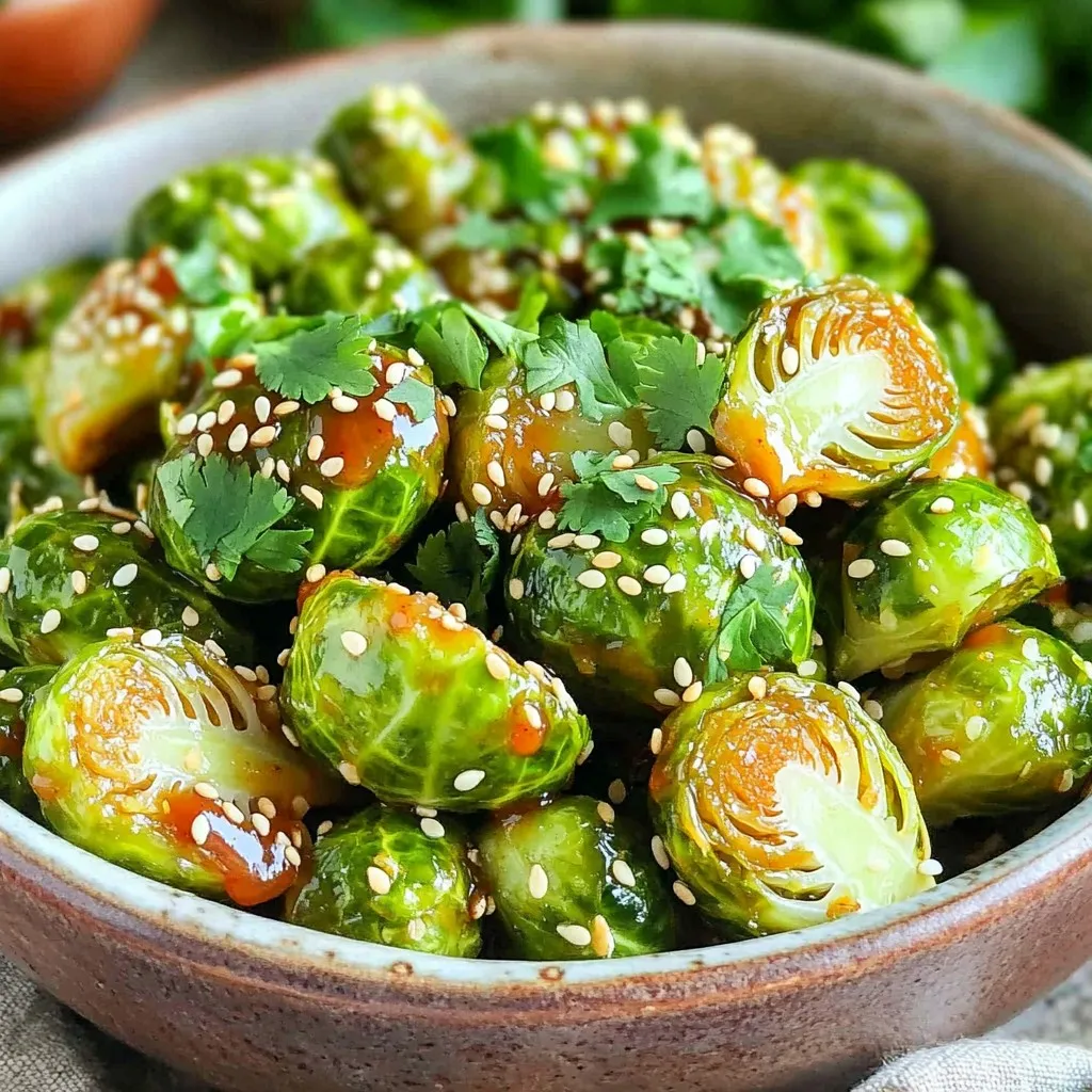 Sweet Chili Glazed Brussels Sprouts Air Fryer Recipe