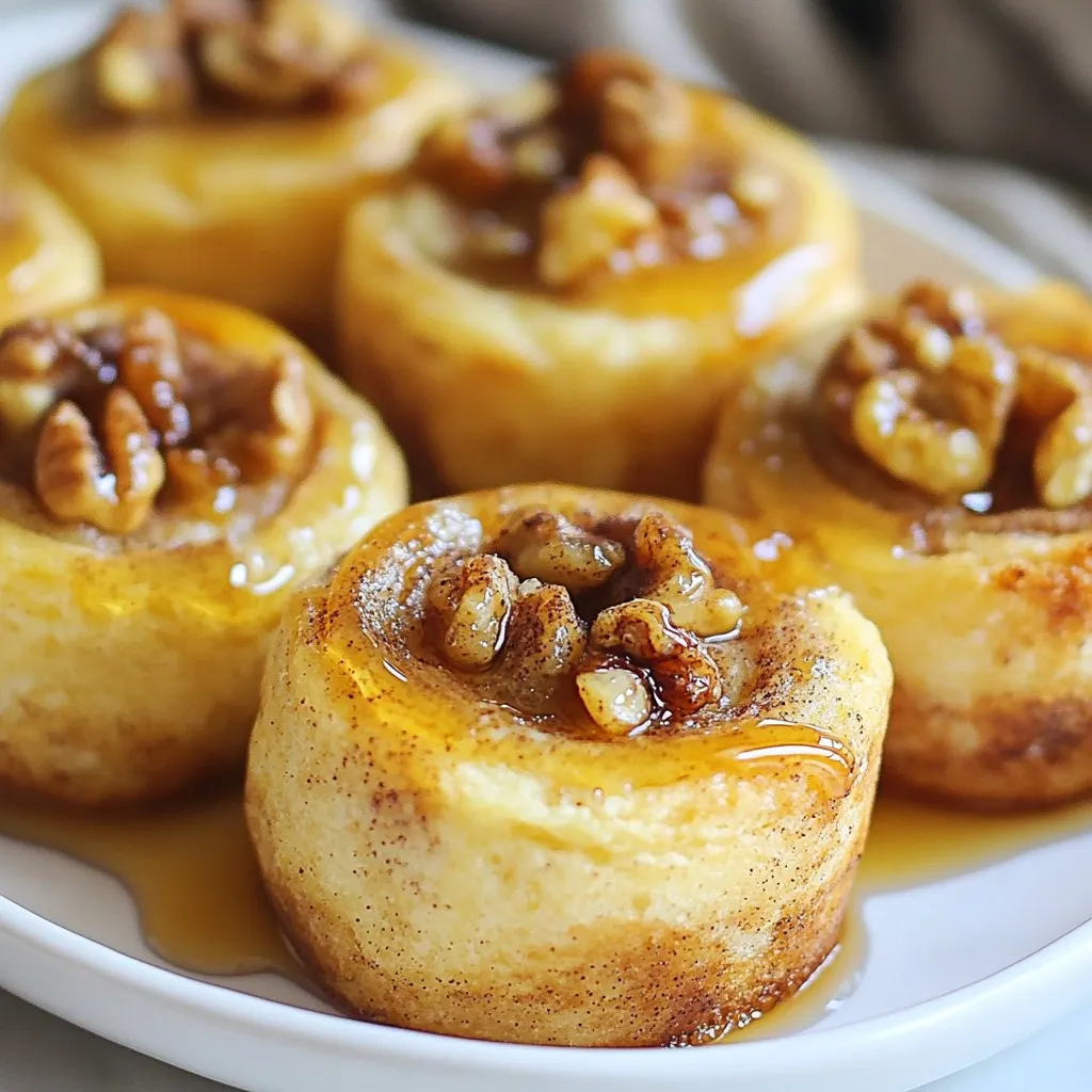 - 1 cup rolled oats - 1/2 cup vanilla protein powder - 1/2 cup unsweetened applesauce - 1/4 cup almond milk (or any milk of choice) - 1/4 cup maple syrup - 1 teaspoon cinnamon - 1 teaspoon baking powder - 1/2 teaspoon baking soda - 1/4 teaspoon salt - 1/2 cup chopped walnuts or pecans (optional) - 1/4 cup raisins or dried cranberries (optional) - Additional cinnamon and sugar mix for topping Each ingredient plays a key role to make these muffins tasty and nutritious. - Rolled oats serve as the base. They add fiber and help keep you full. - Vanilla protein powder boosts the protein content. It helps with muscle repair and keeps you energized. - Unsweetened applesauce acts as a natural sweetener. It also adds moisture without extra fat. - Almond milk is a great dairy-free option. It keeps the muffins light and fluffy. - Maple syrup gives a touch of sweetness. It’s a healthier choice than refined sugar. - Cinnamon brings warmth and flavor. It also has health benefits, like lowering blood sugar. - Baking powder and baking soda help the muffins rise, making them light and airy. - Salt enhances all the flavors in the muffins. Optional ingredients like walnuts or pecans add crunch. Raisins or dried cranberries give a sweet burst in every bite. The topping of cinnamon and sugar makes these muffins extra special. Each muffin packs a punch with great nutrition. Here’s a rough breakdown of key nutrients per muffin: - Calories: About 120 - Protein: 6 grams - Carbohydrates: 18 grams - Fiber: 3 grams - Sugar: 4 grams - Fat: 3 grams These muffins are not just a treat; they offer protein and fiber to help keep you full and satisfied. Enjoy them as a snack or a quick breakfast option! {{ingredient_image_1}} First, preheat your oven to 350°F (175°C). This step warms the oven for even baking. Next, take your muffin tin and line it with paper liners. You can also lightly grease it with cooking spray if you prefer. This helps the muffins pop out easily after baking. In a large bowl, combine these dry ingredients: - 1 cup rolled oats - 1/2 cup vanilla protein powder - 1 teaspoon cinnamon - 1 teaspoon baking powder - 1/2 teaspoon baking soda - 1/4 teaspoon salt Stir these dry ingredients well. Make sure they are mixed evenly. This helps the muffins rise properly and taste great. In another bowl, whisk together: - 1/2 cup unsweetened applesauce - 1/4 cup almond milk (or any milk of choice) - 1/4 cup maple syrup Mix these wet ingredients until they blend smoothly. This adds moisture and sweetness to your muffins. If you want to add some extra flavor and crunch, fold in these optional add-ins: - 1/2 cup chopped walnuts or pecans - 1/4 cup raisins or dried cranberries Gently mix them into the batter. This step adds texture and makes your muffins more fun to eat. Now, fill each muffin cup about two-thirds full with the batter. This gives them room to rise. In a small bowl, mix together a tablespoon of sugar with a teaspoon of cinnamon. Sprinkle this mix over the filled muffin cups for a sweet topping. Bake your muffins for 18-20 minutes. Check them by inserting a toothpick into the center. If it comes out clean, they are done! Let the muffins cool in the pan for about 5 minutes. Then, transfer them to a wire rack to cool completely. Enjoy your delicious and healthy treats! To make your muffins fluffy, measure your ingredients carefully. Use rolled oats, as they give a hearty texture. Mix the dry and wet ingredients gently. Overmixing can make them tough. When you fold in nuts or dried fruit, do it softly. This helps keep the muffins light and airy. You can change ingredients to suit your taste. If you want a different flavor, try chocolate protein powder instead of vanilla. If you don't have almond milk, use any milk you like, such as soy or oat milk. For a nut-free version, skip the nuts and use sunflower seeds. Applesauce can be replaced with mashed bananas for a sweeter taste. Serve your muffins warm for the best taste. Drizzle extra maple syrup on top for sweetness. A smear of nut butter adds richness and protein. For a fun twist, sprinkle a light dusting of powdered sugar before serving. Pair these muffins with a cup of coffee or tea for a cozy treat. Pro Tips Use Fresh Ingredients: For the best flavor and texture, use fresh spices and high-quality protein powder. Don't Overmix: Mix the wet and dry ingredients until just combined to ensure fluffy muffins. Customize Add-Ins: Feel free to experiment with different nuts, seeds, or dried fruits to suit your taste. Check for Doneness: Use a toothpick to check if the muffins are done; if it comes out clean, they're ready! {{image_2}} To make these muffins even healthier, you can swap some ingredients. Use whole wheat flour instead of rolled oats. This adds fiber and nutrients. You can also replace maple syrup with mashed ripe bananas. This gives natural sweetness without added sugar. Using unsweetened almond milk helps lower calories, too. For added protein, consider adding Greek yogurt to the batter. This keeps muffins moist and boosts nutrition. If you want a treat, add chocolate chips or peanut butter chips. A handful of these can take your muffins to the next level. Swirl in a bit of cream cheese before baking for a rich, gooey center. You can also top the muffins with a sweet cream cheese glaze. Simply mix cream cheese with a bit of powdered sugar and milk. Drizzle this glaze over warm muffins for a delicious finish. You can customize these muffins with different flavors. For a chocolate twist, add cocoa powder and chocolate chips. For a fall favorite, mix in pumpkin puree and pumpkin spice. This adds warmth and flavor to your muffins. You could also try adding fresh berries for a fruity burst. Each of these variations keeps the base recipe while making it fun and new. To keep your cinnamon roll protein muffins fresh, store them in an airtight container. This helps maintain moisture and flavor. Place a paper towel inside the container to absorb excess moisture. You can store them at room temperature for up to three days. If you need to keep them longer, the fridge is a good option. Just remember to seal them tightly. When you’re ready to enjoy your muffins again, reheating is simple. You can use a microwave for quick warmth. Heat each muffin for about 10 to 15 seconds. For a crispy outside, try the oven. Preheat it to 350°F. Place the muffins on a baking sheet and warm them for about 5 to 10 minutes. This brings back their delightful texture. Freezing is great for long-term storage. Wrap each muffin tightly in plastic wrap. Then, place them in a freezer-safe bag or container. Label it with the date. These muffins can stay fresh for up to three months in the freezer. When you want to eat one, take it out and let it thaw in the fridge overnight. You can also microwave it straight from the freezer; just add some extra time. Yes, you can use different protein powders. Try whey, casein, or plant-based options. Each type may change the muffin's flavor and texture. For best results, choose a powder that blends well and has no strong taste. To make these muffins gluten-free, swap rolled oats for certified gluten-free oats. Ensure the protein powder is also gluten-free. This simple switch keeps the muffins tasty and safe for gluten-free diets. If you don't have applesauce, use mashed bananas or yogurt. These options keep the muffins moist and add a nice flavor. Both choices will work well in the recipe. Absolutely! These muffins are great for meal prep. You can make a batch and store them in the fridge. They stay fresh for up to a week. Just grab one for a quick snack or breakfast. Cinnamon roll protein muffins last about five days at room temperature. If you want to keep them longer, store them in the fridge. You can also freeze them for up to three months. Just thaw them before enjoying! You learned about the ingredients needed for tasty muffins and their nutritional value. The step-by-step guide made baking simple and clear. I shared tips on achieving the best texture and offered fun variations for every taste. Proper storage and reheating ideas help keep your muffins fresh. Remember, these muffins fit into any meal plan and can suit your needs. Happy baking, and enjoy your delicious creations!