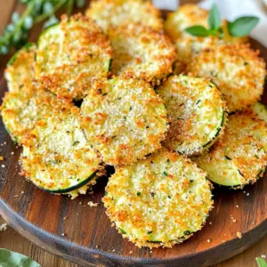 - 2 medium zucchini, sliced into rounds - ½ cup grated Parmesan cheese - 1 cup breadcrumbs (preferably panko) - 1 teaspoon garlic powder - 1 teaspoon onion powder - ½ teaspoon dried oregano - Salt and pepper to taste - 1 large egg, beaten - Cooking spray or olive oil spray When I make Air Fryer Parmesan Zucchini, I love using fresh ingredients. The zucchini must be firm and bright in color. This ensures they will cook well and taste great. The Parmesan cheese adds a rich flavor that pairs perfectly with the crispy texture. I always prefer panko breadcrumbs for their crunch. They give the zucchini a delightful bite. For seasoning, I use garlic powder and onion powder. These add a depth of flavor without being too strong. Dried oregano brings a hint of earthiness. Salt and pepper enhance all the flavors, making each bite delicious. You will need a large egg to help the coating stick. A light spray of cooking spray or olive oil is key for achieving that golden color. This simple list of ingredients creates a tasty snack that is also fun to make. First, preheat your air fryer to 400°F (200°C). This step helps the zucchini cook evenly and get crispy. While the air fryer heats, mix the coating ingredients in a large bowl. Combine the grated Parmesan cheese, breadcrumbs, garlic powder, onion powder, oregano, salt, and pepper. This mix will give your zucchini a tasty, crunchy layer. Next, take each zucchini slice and dip it in the beaten egg. Make sure to let any extra egg drip off. Then, coat each slice in the breadcrumb and cheese mixture. Press down gently to help the coating stick well. This step is crucial for that perfect crunch. Once coated, arrange the zucchini slices in a single layer in the air fryer basket. It is important not to overlap them. Lightly spray the tops with cooking spray or olive oil spray. This helps them crisp up nicely. Now, air fry the zucchini for about 10-12 minutes. Flip the slices halfway through cooking for even browning. When they are golden brown and crispy, they are ready to enjoy! To get that perfect crunch, use panko breadcrumbs. Panko is lighter and crispier than regular breadcrumbs. It helps your zucchini turn golden and crunchy. Next, spray the top of the zucchini slices with oil. A light coating of cooking spray or olive oil spray helps them crisp up nicely in the air fryer. This adds flavor and texture to your snack. Ensure an even coating on each zucchini slice. Dip the slice in the beaten egg first. Then, coat it well with the breadcrumb and cheese mix. Press gently so it sticks. If you have many slices, cook them in batches. Overcrowding the air fryer makes it hard for hot air to flow. This can lead to soggy zucchini instead of crispy ones. Cooking in batches will give you better results. {{image_2}} You can make Air Fryer Parmesan Zucchini even more fun. Try adding herbs or spices. Paprika gives a smoky taste. Italian seasoning adds a burst of flavor. You can also mix in other cheeses. Mozzarella melts nicely, while feta adds a tangy kick. Each change brings a new twist to this tasty snack. If you need gluten-free options, use almond flour or crushed nuts instead of breadcrumbs. These keep your dish crunchy and tasty. For a vegan version, swap the egg for a flaxseed mixture. Just mix one tablespoon of ground flaxseed with three tablespoons of water. Let it sit for five minutes. This will act as a binder in your recipe. With these easy swaps, anyone can enjoy this dish! To keep your Air Fryer Parmesan Zucchini fresh, store it in an airtight container. Place parchment paper between layers if you stack them. This helps absorb moisture and keeps them crispy. Store in the fridge for up to three days. If you want to keep them longer, consider freezing them for up to three months. Reheating is key to keeping your zucchini crunchy. I recommend using your air fryer again. Preheat it to 350°F (175°C). Place the zucchini in a single layer and heat for about 5 minutes. This method brings back their crispiness. You can also use an oven set to 350°F (175°C) for about 10 minutes. Avoid the microwave, as it can make them soggy. I recommend using an air fryer with a basket design. Models like the Philips Airfryer or the Cosori Air Fryer work well. They allow for good air circulation, which helps the zucchini cook evenly. A model with adjustable temperature settings is ideal too, as you can easily set it to 400°F (200°C) for the best crisp. You can use frozen zucchini, but fresh zucchini is better. Frozen zucchini has more water, which can make it soggy. If you use frozen, make sure to thaw and drain it well. Pat it dry with a towel to remove excess moisture before coating. You can replace breadcrumbs with ground nuts or seeds. Almond flour works great for a nutty flavor. Another option is to use crushed cornflakes for crunch. Both options give the zucchini a nice texture while keeping it tasty and crisp. - Can I add more cheese? Yes! You can mix in different cheeses like mozzarella or cheddar for added flavor. - What dips go well with this snack? Marinara sauce, ranch dressing, or a garlic aioli are all tasty options. - Can I prepare these in advance? Yes, you can coat the zucchini ahead and store them in the fridge for a few hours before frying. In this blog post, I detailed how to make Air Fryer Parmesan Zucchini. We started with the key ingredients, then moved to step-by-step instructions for preparation and cooking. I shared tips for achieving a perfect crisp and avoiding common pitfalls. You can also explore variations to suit different diets, along with storage and reheating tips. Remember, cooking can be fun and creative. Enjoy making this dish your own! Keep experimenting, and your cooking skills will grow. Happy cooking!
