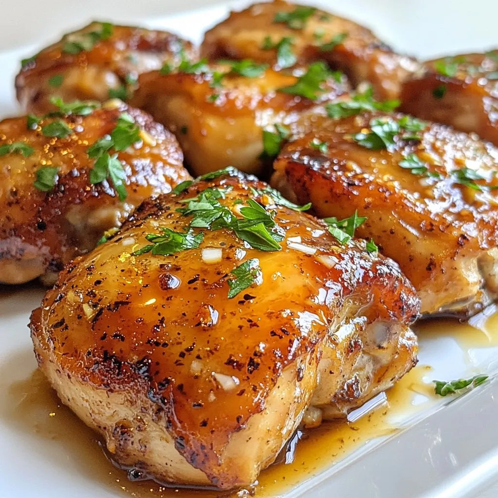 To make the Five Minute Air Fryer Maple Chicken, you will need these simple ingredients: - 2 boneless chicken thighs - 2 tablespoons pure maple syrup - 1 teaspoon garlic powder - 1 teaspoon onion powder - 1/2 teaspoon smoked paprika - Salt and pepper to taste - Fresh parsley, chopped (for garnish) These ingredients create a sweet and savory flavor. The boneless chicken thighs are juicy and cook quickly. Maple syrup adds a sweet touch that pairs well with the spices. Garlic powder and onion powder give depth to the flavor. Smoked paprika adds a nice hint of smoke, enhancing the dish. Salt and pepper help to balance everything out. Finally, fresh parsley brings a pop of color and freshness. Gather these ingredients to start your cooking adventure. You can find most items at your local grocery store. Always choose high-quality maple syrup for the best flavor. This recipe is quick, tasty, and perfect for busy nights. Enjoy your cooking! {{ingredient_image_1}} First, you need to preheat your air fryer to 400°F (200°C). This takes about three minutes. Preheating is key. It helps the chicken cook evenly and stay juicy. A hot air fryer ensures a nice, crispy outside. In a small bowl, mix these ingredients: - 2 tablespoons pure maple syrup - 1 teaspoon garlic powder - 1 teaspoon onion powder - 1/2 teaspoon smoked paprika - Salt and pepper to taste Stir well until it’s smooth. This mix gives the chicken a sweet and savory flavor. Now, coat both sides of the chicken thighs with this marinade. Make sure every bit of chicken is covered well. This step is important for great taste. Place the marinated chicken in the air fryer basket. Lay them in a single layer for best results. Cook the chicken for 10 minutes. Flip it halfway through the cooking time. This helps it brown nicely on both sides. To check if the chicken is done, use a meat thermometer. The inside should reach 165°F (74°C). This ensures it is safe to eat. After cooking, let the chicken rest for two minutes before slicing. This keeps the juices in. Garnish with chopped fresh parsley for extra color. Enjoy your meal! To make your maple chicken shine, ensure maximum flavor absorption. Marinate the chicken well. Coat both sides with the marinade. Let it sit for a few minutes if you have time. This extra time helps the flavor soak in. Always check the internal temperature of the chicken. It should reach 165°F (74°C). Use a meat thermometer for accuracy. This step keeps your meal safe and tasty. Garnish your chicken with fresh parsley. This adds a nice color and freshness. You can also drizzle any leftover marinade on top. It enhances the flavor and looks great. Pair your maple chicken with vegetables or a salad. Steamed broccoli or a simple green salad works well. These sides add nutrition and balance to your meal. After cooking, clean the air fryer to keep it in good shape. Let it cool down first. Then, wipe the basket and the inside with a damp cloth. This helps remove any leftover bits. To prevent sticking next time, use a light spray of oil. This small step can make clean-up easier. Enjoy your cooking and keep your air fryer happy! Pro Tips Marinade Time: For even more flavor, let the chicken marinate for at least 30 minutes or up to overnight in the refrigerator. Internal Temperature: Always use a meat thermometer to ensure your chicken reaches an internal temperature of 165°F (74°C) for safe consumption. Resting Period: Allow the chicken to rest for a few minutes after cooking before slicing to retain its juices and flavor. Serving Suggestions: Pair with a refreshing side salad or steamed vegetables to create a balanced meal that complements the sweetness of the maple syrup. {{image_2}} You can use various cuts of chicken for this recipe. I recommend boneless chicken thighs for their juicy flavor. However, chicken breasts also work well. If you choose chicken tenders, reduce the cooking time slightly. This way, you will get tender chicken every time. Feel free to customize the flavors! You can add spices like cayenne pepper for heat or thyme for a fresh taste. Herbal flavors like rosemary or oregano can also enhance the dish. If you want to swap out maple syrup, honey or agave syrup are great alternatives. Each choice brings a new twist to the dish. While the air fryer is quick and easy, you can also cook this dish using an oven. Preheat your oven to 400°F (200°C). Place the marinated chicken on a baking sheet. Bake for about 20 minutes, flipping halfway through. If you prefer the stovetop, heat a skillet over medium heat. Cook the chicken for about 5-7 minutes on each side until fully cooked. Each method gives you delicious, juicy chicken! After you enjoy your Five Minute Air Fryer Maple Chicken, store any leftovers right away. Keep the chicken in the fridge. Use an airtight container to keep it fresh. You should eat the leftovers within three days for the best taste. When reheating, the air fryer works best. Set your air fryer to 350°F (175°C). Heat the chicken for about 5 minutes. This keeps it juicy and warm. To avoid dry chicken, don’t overcook it. Check it often to see if it’s ready. If you want to freeze the chicken, let it cool first. Wrap it tightly in plastic wrap. Then, place it in a freezer-safe bag or container. This helps prevent freezer burn. When you want to eat it, take it out. Thaw it in the fridge overnight before reheating. This keeps the chicken tender and tasty. Yes, you can use frozen chicken. Thaw the chicken first for best results. Place the frozen chicken in the fridge overnight to thaw. If you're short on time, use the cold water method. Seal the chicken in a bag and submerge it in cold water. Change the water every 30 minutes until thawed. This method usually takes 1-2 hours. To know if the chicken is done, check the internal temperature. Use a meat thermometer for accuracy. The chicken should reach 165°F (74°C). This ensures it's safe to eat. If you don't have a thermometer, cut into the chicken. It should be white with no pink inside. Juices should run clear. Maple chicken pairs well with many sides. Here are some tasty options: - Steamed vegetables like broccoli or green beans. - A fresh garden salad with mixed greens. - Mashed potatoes or sweet potato mash for comfort. - Rice or quinoa for a hearty meal. - Roasted Brussels sprouts for a crispy touch. These sides will complement the sweet and savory flavors of the chicken. Enjoy! This blog post shows how to make flavorful maple chicken in an air fryer. You learned about the ingredients, step-by-step cooking, and tips for perfecting the dish. I shared how to store leftovers and reheat them well. You can also explore variations with different chicken cuts and flavors. Enjoy your meal and impress friends and family! With simple steps, you can make this tasty recipe a regular at your table.